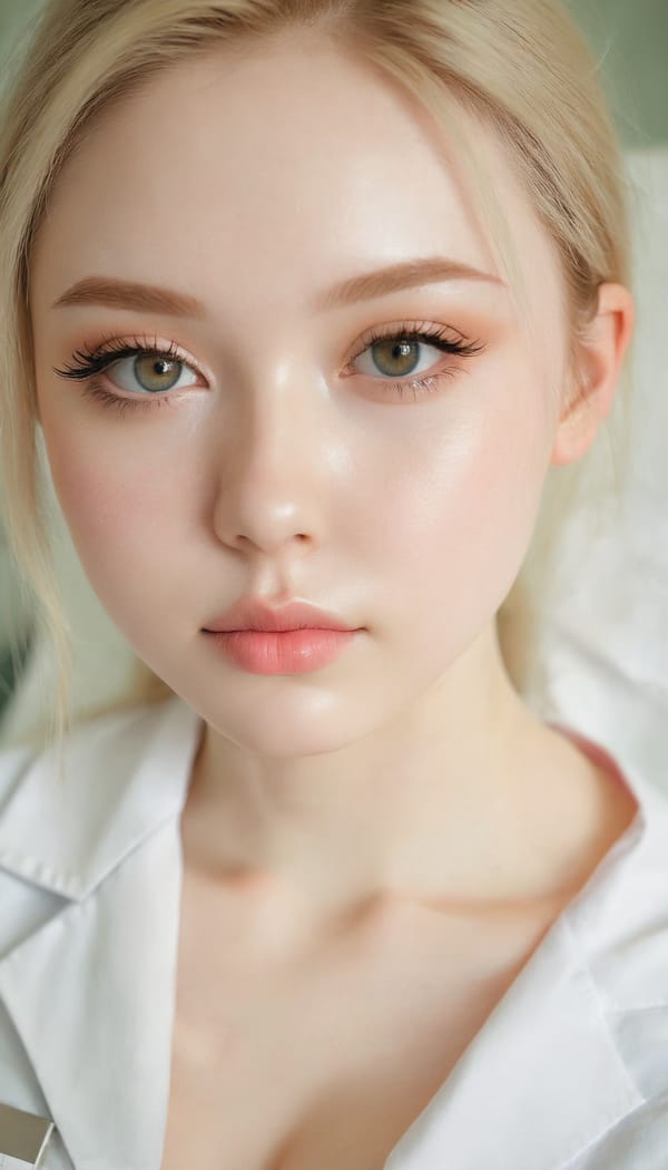 Tags: 21872187, SDXL
{"3": {"inputs": {"seed": 217665235969464, "steps": 64, "cfg": 5.75, "sampler_name": "dpmpp_2m", "scheduler": "karras", "denoise": 1.0, "model": ["27", 0], "positive": ["6", 0], "negative": ["7", 0], "latent_image": ["5", 0]}, "class_type": "KSampler"}, "4": {"inputs": {"ckpt_name": "juggernautxl.safetensors"}, "class_type": "CheckpointLoaderSimple"}, "5": {"inputs": {"width": 768, "height": 1344, "batch_size": 1}, "class_type": "EmptyLatentImage"}, "6": {"inputs": {"text": "19 year old girl, (eyelashes:1.03), (pale skin:1.12), (blush:1.12), (detailed face:1.14), (cute:1.04), (seductive pose:1.03), (idol:1.13), (slim:0.95), (sexy lips:0.97), (beautiful eyes:1.10), (seductive facial expression:0.96), (double eyelids:1.04), (temptress:1.06), (in a seductive pose:0.95), (large perky breasts:1.08), (cleavage:1.03), (thigh gap:1.03), (nurse in uniform:1.06) working in a hospital ward, (RAW:1.00), (skin fuzz:1.08), (natural looking skin:1.02), (film:1.03), (detailed skin:1.02), (textured skin:1.05), (portra:1.07), (soft lighting:1.09), (candid cinema:1.02)", "clip": ["27", 1]}, "class_type": "CLIPTextEncode"}, "7": {"inputs": {"text": "(worst quality:1.11), (twisted:1.14), (watermark:1.08), (bad hands:1.06), (open mouth:1.07), (low resolution:1.10), (distorted:1.10)", "clip": ["27", 1]}, "class_type": "CLIPTextEncode"}, "8": {"inputs": {"samples": ["3", 0], "vae": ["4", 2]}, "class_type": "VAEDecode"}, "25": {"inputs": {"lora_name": "nudify_xl.safetensors", "strength_model": 0.27, "strength_clip": 0.19, "model": ["4", 0], "clip": ["4", 1]}, "class_type": "LoraLoader"}, "26": {"inputs": {"lora_name": "shirtlift_SDXL_v2.safetensors", "strength_model": 0.0, "strength_clip": 0.09, "model": ["25", 0], "clip": ["25", 1]}, "class_type": "LoraLoader"}, "27": {"inputs": {"lora_name": "PerfectEyesXL.safetensors", "strength_model": 0.11, "strength_clip": 0.09, "model": ["26", 0], "clip": ["26", 1]}, "class_type": "LoraLoader"}, "30": {"inputs": {"model_name": "4x_NMKD-Superscale-SP_178000_G.pth"}, "class_type": "UpscaleModelLoader"}, "31": {"inputs": {"upscale_model": ["30", 0], "image": ["8", 0]}, "class_type": "ImageUpscaleWithModel"}, "32": {"inputs": {"upscale_method": "lanczos", "scale_by": 0.5, "image": ["31", 0]}, "class_type": "ImageScaleBy"}, "33": {"inputs": {"pixels": ["32", 0], "vae": ["4", 2]}, "class_type": "VAEEncode"}, "34": {"inputs": {"seed": 217665235969464, "steps": 64, "cfg": 5.75, "sampler_name": "dpmpp_2m", "scheduler": "karras", "denoise": 0.3, "model": ["27", 0], "positive": ["6", 0], "negative": ["7", 0], "latent_image": ["33", 0]}, "class_type": "KSampler"}, "36": {"inputs": {"samples": ["34", 0], "vae": ["4", 2]}, "class_type": "VAEDecode"}, "39": {"inputs": {"filename_prefix": "comfyapi-1716192146006", "images": ["36", 0]}, "class_type": "SaveImage"}}