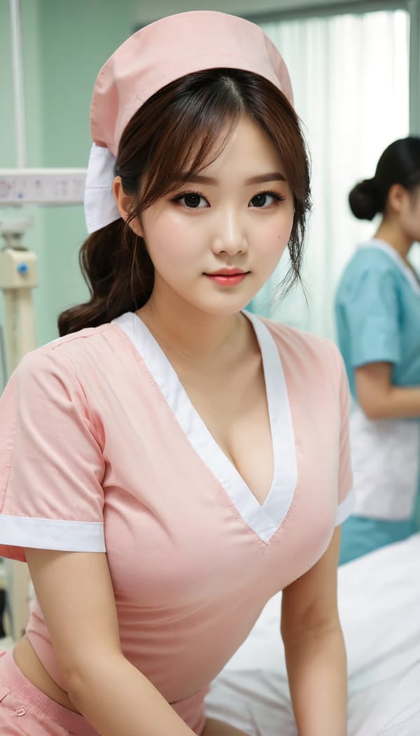 Tags: 21872187, SDXL
{"3": {"inputs": {"seed": 875216716810051, "steps": 64, "cfg": 6.01, "sampler_name": "dpmpp_2m", "scheduler": "karras", "denoise": 1.0, "model": ["27", 0], "positive": ["6", 0], "negative": ["7", 0], "latent_image": ["5", 0]}, "class_type": "KSampler"}, "4": {"inputs": {"ckpt_name": "juggernautXL_v8Rundiffusion.safetensors"}, "class_type": "CheckpointLoaderSimple"}, "5": {"inputs": {"width": 768, "height": 1344, "batch_size": 1}, "class_type": "EmptyLatentImage"}, "6": {"inputs": {"text": "24 year old girl, (korean:1.04), (beautiful eyes:0.99), (sexy lips:0.97), (blush:1.11), (detailed face:1.07), (seductive pose:1.10), (idol:1.03), (double eyelids:1.14), (temptress:1.03), (seductive facial expression:0.96), (pale skin:0.96), (slim:1.08), (cute:0.95), (eyelashes:1.14), (in a seductive pose:1.06), (large perky breasts:0.96), (cleavage:1.14), (thigh gap:1.10), (nurse in uniform:1.07) working in a hospital ward, (natural looking skin:1.04), (skin fuzz:1.02), (RAW:1.05), (candid cinema:1.01), (film:1.04), (detailed skin:1.06), (portra:1.01), (soft lighting:1.06), (textured skin:1.02)", "clip": ["27", 1]}, "class_type": "CLIPTextEncode"}, "7": {"inputs": {"text": "(worst quality:1.13), (twisted:1.05), (low resolution:1.09), (bad hands:1.11), (distorted:1.06), (open mouth:1.11), (watermark:1.08)", "clip": ["27", 1]}, "class_type": "CLIPTextEncode"}, "8": {"inputs": {"samples": ["3", 0], "vae": ["4", 2]}, "class_type": "VAEDecode"}, "25": {"inputs": {"lora_name": "nudify_xl.safetensors", "strength_model": 0.08, "strength_clip": 0.09, "model": ["4", 0], "clip": ["4", 1]}, "class_type": "LoraLoader"}, "26": {"inputs": {"lora_name": "shirtlift_SDXL_v2.safetensors", "strength_model": 0.1, "strength_clip": 0.02, "model": ["25", 0], "clip": ["25", 1]}, "class_type": "LoraLoader"}, "27": {"inputs": {"lora_name": "PerfectEyesXL.safetensors", "strength_model": 0.07, "strength_clip": 0.17, "model": ["26", 0], "clip": ["26", 1]}, "class_type": "LoraLoader"}, "30": {"inputs": {"model_name": "4x_NMKD-Superscale-SP_178000_G.pth"}, "class_type": "UpscaleModelLoader"}, "31": {"inputs": {"upscale_model": ["30", 0], "image": ["8", 0]}, "class_type": "ImageUpscaleWithModel"}, "32": {"inputs": {"upscale_method": "lanczos", "scale_by": 0.5, "image": ["31", 0]}, "class_type": "ImageScaleBy"}, "33": {"inputs": {"pixels": ["32", 0], "vae": ["4", 2]}, "class_type": "VAEEncode"}, "34": {"inputs": {"seed": 875216716810051, "steps": 64, "cfg": 6.01, "sampler_name": "dpmpp_2m", "scheduler": "karras", "denoise": 0.3, "model": ["27", 0], "positive": ["6", 0], "negative": ["7", 0], "latent_image": ["33", 0]}, "class_type": "KSampler"}, "36": {"inputs": {"samples": ["34", 0], "vae": ["4", 2]}, "class_type": "VAEDecode"}, "39": {"inputs": {"filename_prefix": "comfyapi-1708093446473", "images": ["36", 0]}, "class_type": "SaveImage"}}