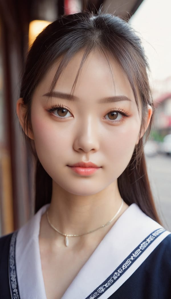 Tags: 21872187, SDXL
{"3": {"inputs": {"seed": 764717368944669, "steps": 32, "cfg": 7.5, "sampler_name": "dpmpp_2m", "scheduler": "karras", "denoise": 1.0, "model": ["27", 0], "positive": ["6", 0], "negative": ["7", 0], "latent_image": ["5", 0]}, "class_type": "KSampler"}, "4": {"inputs": {"ckpt_name": "juggernautxl.safetensors"}, "class_type": "CheckpointLoaderSimple"}, "5": {"inputs": {"width": 768, "height": 1344, "batch_size": 1}, "class_type": "EmptyLatentImage"}, "6": {"inputs": {"text": "22 year old girl, (chinese:0.99), (russian:1.13), (double eyelids:1.06), (pale skin:1.03), (beautiful eyes:1.14), (blush:1.03), (detailed face:1.05), (seductive facial expression:1.07), (seductive pose:1.09), (slim:1.12), (cute:1.11), (eyelashes:1.10), (sexy lips:1.01), (idol:1.14), (temptress:1.00), (in a seductive pose:0.99), (large perky breasts:1.02), (cleavage:1.09), (thigh gap:1.13), (school uniform:1.02), choker, busy street, (RAW:1.05), (portra:1.03), (film:1.09), (candid cinema:1.00), (soft lighting:1.02), (detailed skin:1.06), (natural looking skin:1.02), (skin fuzz:1.04), (textured skin:1.00)", "clip": ["27", 1]}, "class_type": "CLIPTextEncode"}, "7": {"inputs": {"text": "(open mouth:1.06), (low resolution:1.13), (watermark:1.10), (bad hands:1.11), (twisted:1.07), (worst quality:1.10), (distorted:1.14)", "clip": ["27", 1]}, "class_type": "CLIPTextEncode"}, "8": {"inputs": {"samples": ["3", 0], "vae": ["4", 2]}, "class_type": "VAEDecode"}, "25": {"inputs": {"lora_name": "nudify_xl.safetensors", "strength_model": 0.18, "strength_clip": 0.19, "model": ["4", 0], "clip": ["4", 1]}, "class_type": "LoraLoader"}, "26": {"inputs": {"lora_name": "shirtlift_SDXL_v2.safetensors", "strength_model": 0.08, "strength_clip": 0.02, "model": ["25", 0], "clip": ["25", 1]}, "class_type": "LoraLoader"}, "27": {"inputs": {"lora_name": "PerfectEyesXL.safetensors", "strength_model": 0.04, "strength_clip": 0.18, "model": ["26", 0], "clip": ["26", 1]}, "class_type": "LoraLoader"}, "30": {"inputs": {"model_name": "4x_NMKD-Superscale-SP_178000_G.pth"}, "class_type": "UpscaleModelLoader"}, "31": {"inputs": {"upscale_model": ["30", 0], "image": ["8", 0]}, "class_type": "ImageUpscaleWithModel"}, "32": {"inputs": {"upscale_method": "lanczos", "scale_by": 0.5, "image": ["31", 0]}, "class_type": "ImageScaleBy"}, "33": {"inputs": {"pixels": ["32", 0], "vae": ["4", 2]}, "class_type": "VAEEncode"}, "34": {"inputs": {"seed": 764717368944669, "steps": 32, "cfg": 7.5, "sampler_name": "dpmpp_2m", "scheduler": "karras", "denoise": 0.3, "model": ["27", 0], "positive": ["6", 0], "negative": ["7", 0], "latent_image": ["33", 0]}, "class_type": "KSampler"}, "36": {"inputs": {"samples": ["34", 0], "vae": ["4", 2]}, "class_type": "VAEDecode"}, "39": {"inputs": {"filename_prefix": "comfyapi-1734444353792", "images": ["36", 0]}, "class_type": "SaveImage"}}