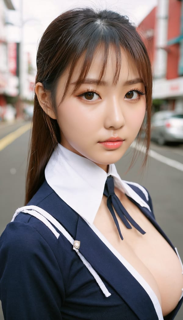 Tags: 21872187, SDXL
{"3": {"inputs": {"seed": 187375936818874, "steps": 32, "cfg": 7.97, "sampler_name": "dpmpp_2m", "scheduler": "karras", "denoise": 1.0, "model": ["27", 0], "positive": ["6", 0], "negative": ["7", 0], "latent_image": ["5", 0]}, "class_type": "KSampler"}, "4": {"inputs": {"ckpt_name": "juggernautxl.safetensors"}, "class_type": "CheckpointLoaderSimple"}, "5": {"inputs": {"width": 768, "height": 1344, "batch_size": 1}, "class_type": "EmptyLatentImage"}, "6": {"inputs": {"text": "28 year old girl, (beautiful eyes:1.07), (cute:0.96), (seductive pose:0.98), (double eyelids:1.10), (detailed face:1.14), (slim:1.03), (blush:1.03), (idol:1.07), (sexy lips:1.11), (eyelashes:1.10), (temptress:1.14), (seductive facial expression:0.95), (in a seductive pose:1.07), (large perky breasts:1.10), (cleavage:0.99), (thigh gap:1.10), (school uniform:1.01), choker, busy street, (RAW:1.02), (film:1.06), (candid cinema:1.02), (detailed skin:1.07), (textured skin:1.04), (soft lighting:1.06), (natural looking skin:1.03), (skin fuzz:1.03), (portra:1.06)", "clip": ["27", 1]}, "class_type": "CLIPTextEncode"}, "7": {"inputs": {"text": "(watermark:1.13), (worst quality:1.08), (low resolution:1.07), (twisted:1.09), (bad hands:1.10), (open mouth:1.10), (distorted:1.10)", "clip": ["27", 1]}, "class_type": "CLIPTextEncode"}, "8": {"inputs": {"samples": ["3", 0], "vae": ["4", 2]}, "class_type": "VAEDecode"}, "25": {"inputs": {"lora_name": "nudify_xl.safetensors", "strength_model": 0.16, "strength_clip": 0.35, "model": ["4", 0], "clip": ["4", 1]}, "class_type": "LoraLoader"}, "26": {"inputs": {"lora_name": "shirtlift_SDXL_v2.safetensors", "strength_model": 0.12, "strength_clip": 0.05, "model": ["25", 0], "clip": ["25", 1]}, "class_type": "LoraLoader"}, "27": {"inputs": {"lora_name": "PerfectEyesXL.safetensors", "strength_model": 0.09, "strength_clip": 0.1, "model": ["26", 0], "clip": ["26", 1]}, "class_type": "LoraLoader"}, "30": {"inputs": {"model_name": "4x_NMKD-Superscale-SP_178000_G.pth"}, "class_type": "UpscaleModelLoader"}, "31": {"inputs": {"upscale_model": ["30", 0], "image": ["8", 0]}, "class_type": "ImageUpscaleWithModel"}, "32": {"inputs": {"upscale_method": "lanczos", "scale_by": 0.5, "image": ["31", 0]}, "class_type": "ImageScaleBy"}, "33": {"inputs": {"pixels": ["32", 0], "vae": ["4", 2]}, "class_type": "VAEEncode"}, "34": {"inputs": {"seed": 187375936818874, "steps": 32, "cfg": 7.97, "sampler_name": "dpmpp_2m", "scheduler": "karras", "denoise": 0.3, "model": ["27", 0], "positive": ["6", 0], "negative": ["7", 0], "latent_image": ["33", 0]}, "class_type": "KSampler"}, "36": {"inputs": {"samples": ["34", 0], "vae": ["4", 2]}, "class_type": "VAEDecode"}, "39": {"inputs": {"filename_prefix": "comfyapi-1731021280378", "images": ["36", 0]}, "class_type": "SaveImage"}}