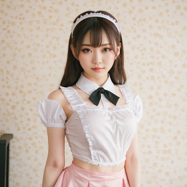 Tags: 21872187, SDXL
{"3": {"inputs": {"seed": 533333092436963, "steps": 64, "cfg": 7.65, "sampler_name": "dpmpp_2m", "scheduler": "karras", "denoise": 1.0, "model": ["27", 0], "positive": ["6", 0], "negative": ["7", 0], "latent_image": ["5", 0]}, "class_type": "KSampler"}, "4": {"inputs": {"ckpt_name": "juggernautxl.safetensors"}, "class_type": "CheckpointLoaderSimple"}, "5": {"inputs": {"width": 1024, "height": 1024, "batch_size": 1}, "class_type": "EmptyLatentImage"}, "6": {"inputs": {"text": "23 year old girl, (japanese:1.10), (russian:1.05), (detailed face:1.13), (double eyelids:1.10), (seductive facial expression:1.05), (seductive pose:1.06), (idol:1.09), (sexy lips:0.98), (pale skin:1.12), (blush:1.12), (beautiful eyes:0.98), (slim:1.09), (eyelashes:1.09), (cute:0.98), (temptress:1.07), (perky ass:1.13), (exposed ass:1.08), (looking back:1.09), (sexy ass:1.10), (thigh gap:1.03), in a (skimpy maid costume:1.10) working at a maid cafe, choker, bowtie, headband, pleated skirt, (skin fuzz:1.01), (detailed skin:1.03), (RAW:1.06), (portra:1.03), (film:1.04), (soft lighting:1.01), (candid cinema:1.02), (natural looking skin:1.00), (textured skin:1.01)", "clip": ["27", 1]}, "class_type": "CLIPTextEncode"}, "7": {"inputs": {"text": "(distorted:1.05), (bad hands:1.10), (watermark:1.10), (low resolution:1.08), (worst quality:1.14), (twisted:1.11), (open mouth:1.13)", "clip": ["27", 1]}, "class_type": "CLIPTextEncode"}, "8": {"inputs": {"samples": ["3", 0], "vae": ["4", 2]}, "class_type": "VAEDecode"}, "25": {"inputs": {"lora_name": "nudify_xl.safetensors", "strength_model": 0.03, "strength_clip": 0.16, "model": ["4", 0], "clip": ["4", 1]}, "class_type": "LoraLoader"}, "26": {"inputs": {"lora_name": "shirtlift_SDXL_v2.safetensors", "strength_model": 0.04, "strength_clip": 0.14, "model": ["25", 0], "clip": ["25", 1]}, "class_type": "LoraLoader"}, "27": {"inputs": {"lora_name": "PerfectEyesXL.safetensors", "strength_model": 0.03, "strength_clip": 0.04, "model": ["26", 0], "clip": ["26", 1]}, "class_type": "LoraLoader"}, "30": {"inputs": {"model_name": "4x_NMKD-Superscale-SP_178000_G.pth"}, "class_type": "UpscaleModelLoader"}, "31": {"inputs": {"upscale_model": ["30", 0], "image": ["8", 0]}, "class_type": "ImageUpscaleWithModel"}, "32": {"inputs": {"upscale_method": "lanczos", "scale_by": 0.5, "image": ["31", 0]}, "class_type": "ImageScaleBy"}, "33": {"inputs": {"pixels": ["32", 0], "vae": ["4", 2]}, "class_type": "VAEEncode"}, "34": {"inputs": {"seed": 533333092436963, "steps": 64, "cfg": 7.65, "sampler_name": "dpmpp_2m", "scheduler": "karras", "denoise": 0.3, "model": ["27", 0], "positive": ["6", 0], "negative": ["7", 0], "latent_image": ["33", 0]}, "class_type": "KSampler"}, "36": {"inputs": {"samples": ["34", 0], "vae": ["4", 2]}, "class_type": "VAEDecode"}, "39": {"inputs": {"filename_prefix": "comfyapi-1718482014394", "images": ["36", 0]}, "class_type": "SaveImage"}}