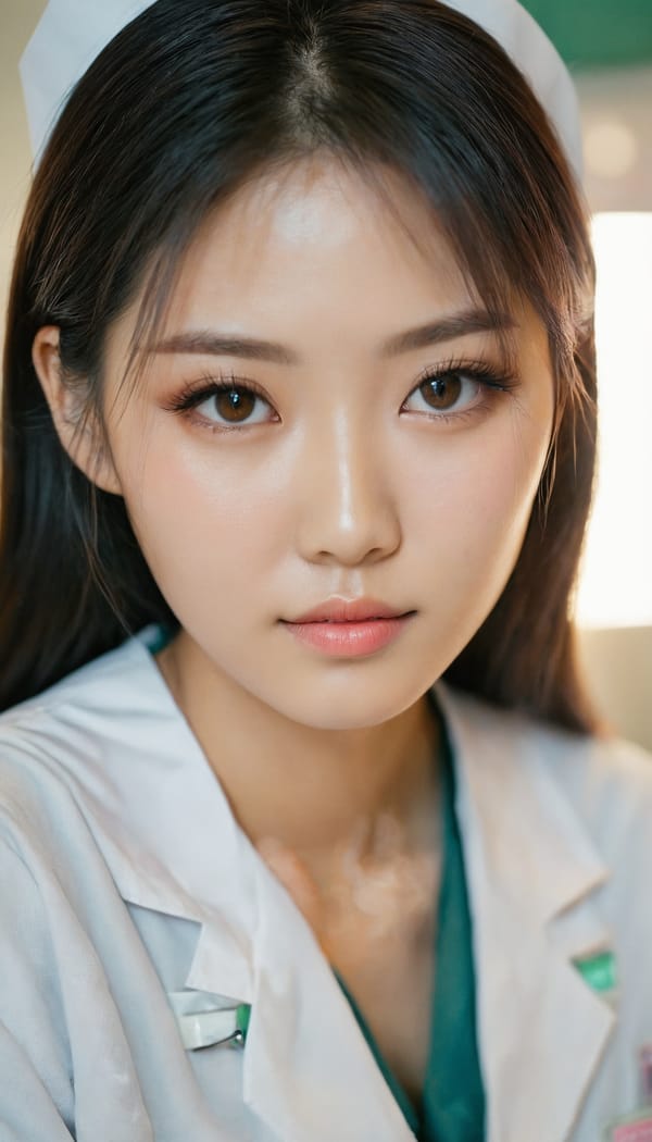 Tags: 21872187, SDXL
{"3": {"inputs": {"seed": 929584877855813, "steps": 32, "cfg": 5.23, "sampler_name": "dpmpp_2m", "scheduler": "karras", "denoise": 1.0, "model": ["27", 0], "positive": ["6", 0], "negative": ["7", 0], "latent_image": ["5", 0]}, "class_type": "KSampler"}, "4": {"inputs": {"ckpt_name": "juggernautxl.safetensors"}, "class_type": "CheckpointLoaderSimple"}, "5": {"inputs": {"width": 768, "height": 1344, "batch_size": 1}, "class_type": "EmptyLatentImage"}, "6": {"inputs": {"text": "26 year old girl, (taiwanese:1.00), (blush:0.96), (sexy lips:0.96), (double eyelids:1.06), (seductive pose:1.01), (beautiful eyes:0.98), (cute:1.12), (detailed face:0.95), (seductive facial expression:1.11), (idol:1.03), (temptress:1.12), (slim:1.03), (eyelashes:1.01), (in a seductive pose:1.04), (large perky breasts:0.97), (cleavage:1.04), (thigh gap:0.98), (nurse in uniform:1.13) working in a hospital ward, (RAW:1.06), (candid cinema:1.06), (natural looking skin:1.05), (portra:1.05), (film:1.08), (soft lighting:1.04), (skin fuzz:1.06), (detailed skin:1.01), (textured skin:1.01)", "clip": ["27", 1]}, "class_type": "CLIPTextEncode"}, "7": {"inputs": {"text": "(low resolution:1.13), (open mouth:1.05), (bad hands:1.08), (distorted:1.13), (worst quality:1.11), (twisted:1.12), (watermark:1.14)", "clip": ["27", 1]}, "class_type": "CLIPTextEncode"}, "8": {"inputs": {"samples": ["3", 0], "vae": ["4", 2]}, "class_type": "VAEDecode"}, "25": {"inputs": {"lora_name": "nudify_xl.safetensors", "strength_model": 0.34, "strength_clip": 0.09, "model": ["4", 0], "clip": ["4", 1]}, "class_type": "LoraLoader"}, "26": {"inputs": {"lora_name": "shirtlift_SDXL_v2.safetensors", "strength_model": 0.01, "strength_clip": 0.01, "model": ["25", 0], "clip": ["25", 1]}, "class_type": "LoraLoader"}, "27": {"inputs": {"lora_name": "PerfectEyesXL.safetensors", "strength_model": 0.0, "strength_clip": 0.15, "model": ["26", 0], "clip": ["26", 1]}, "class_type": "LoraLoader"}, "30": {"inputs": {"model_name": "4x_NMKD-Superscale-SP_178000_G.pth"}, "class_type": "UpscaleModelLoader"}, "31": {"inputs": {"upscale_model": ["30", 0], "image": ["8", 0]}, "class_type": "ImageUpscaleWithModel"}, "32": {"inputs": {"upscale_method": "lanczos", "scale_by": 0.5, "image": ["31", 0]}, "class_type": "ImageScaleBy"}, "33": {"inputs": {"pixels": ["32", 0], "vae": ["4", 2]}, "class_type": "VAEEncode"}, "34": {"inputs": {"seed": 929584877855813, "steps": 32, "cfg": 5.23, "sampler_name": "dpmpp_2m", "scheduler": "karras", "denoise": 0.3, "model": ["27", 0], "positive": ["6", 0], "negative": ["7", 0], "latent_image": ["33", 0]}, "class_type": "KSampler"}, "36": {"inputs": {"samples": ["34", 0], "vae": ["4", 2]}, "class_type": "VAEDecode"}, "39": {"inputs": {"filename_prefix": "comfyapi-1716052338273", "images": ["36", 0]}, "class_type": "SaveImage"}}