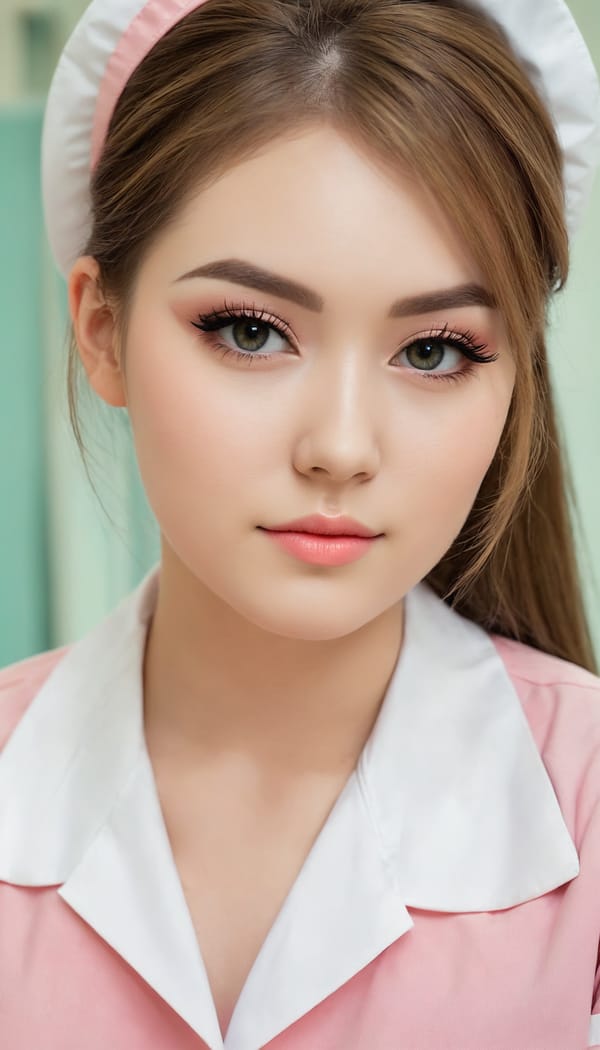 Tags: 21872187, SDXL
{"3": {"inputs": {"seed": 337390110710522, "steps": 64, "cfg": 5.46, "sampler_name": "dpmpp_2m", "scheduler": "karras", "denoise": 1.0, "model": ["27", 0], "positive": ["6", 0], "negative": ["7", 0], "latent_image": ["5", 0]}, "class_type": "KSampler"}, "4": {"inputs": {"ckpt_name": "juggernautXL_v8Rundiffusion.safetensors"}, "class_type": "CheckpointLoaderSimple"}, "5": {"inputs": {"width": 768, "height": 1344, "batch_size": 1}, "class_type": "EmptyLatentImage"}, "6": {"inputs": {"text": "22 year old girl, (seductive pose:1.08), (beautiful eyes:0.96), (seductive facial expression:1.14), (sexy lips:1.04), (eyelashes:1.08), (cute:1.07), (blush:1.03), (detailed face:1.11), (temptress:1.03), (double eyelids:1.14), (pale skin:0.95), (idol:1.11), (slim:1.08), (perky ass:1.02), (exposed ass:1.05), (looking back:0.95), (sexy ass:1.08), (thigh gap:1.04), (nurse in uniform:1.09) working in a hospital ward, (RAW:1.01), (film:1.04), (textured skin:1.03), (soft lighting:1.02), (skin fuzz:1.04), (candid cinema:1.06), (detailed skin:1.06), (portra:1.02)", "clip": ["27", 1]}, "class_type": "CLIPTextEncode"}, "7": {"inputs": {"text": "(distorted:1.08), (open mouth:1.13), (watermark:1.11), (twisted:1.08), (worst quality:1.09), (low resolution:1.14), (bad hands:1.07)", "clip": ["27", 1]}, "class_type": "CLIPTextEncode"}, "8": {"inputs": {"samples": ["3", 0], "vae": ["4", 2]}, "class_type": "VAEDecode"}, "25": {"inputs": {"lora_name": "nudify_xl.safetensors", "strength_model": 0.2, "strength_clip": 0.29, "model": ["4", 0], "clip": ["4", 1]}, "class_type": "LoraLoader"}, "26": {"inputs": {"lora_name": "shirtlift_SDXL_v2.safetensors", "strength_model": 0.02, "strength_clip": 0.12, "model": ["25", 0], "clip": ["25", 1]}, "class_type": "LoraLoader"}, "27": {"inputs": {"lora_name": "PerfectEyesXL.safetensors", "strength_model": 0.12, "strength_clip": 0.08, "model": ["26", 0], "clip": ["26", 1]}, "class_type": "LoraLoader"}, "30": {"inputs": {"model_name": "4x_NMKD-Superscale-SP_178000_G.pth"}, "class_type": "UpscaleModelLoader"}, "31": {"inputs": {"upscale_model": ["30", 0], "image": ["8", 0]}, "class_type": "ImageUpscaleWithModel"}, "32": {"inputs": {"upscale_method": "lanczos", "scale_by": 0.5, "image": ["31", 0]}, "class_type": "ImageScaleBy"}, "33": {"inputs": {"pixels": ["32", 0], "vae": ["4", 2]}, "class_type": "VAEEncode"}, "34": {"inputs": {"seed": 337390110710522, "steps": 64, "cfg": 5.46, "sampler_name": "dpmpp_2m", "scheduler": "karras", "denoise": 0.3, "model": ["27", 0], "positive": ["6", 0], "negative": ["7", 0], "latent_image": ["33", 0]}, "class_type": "KSampler"}, "36": {"inputs": {"samples": ["34", 0], "vae": ["4", 2]}, "class_type": "VAEDecode"}, "39": {"inputs": {"filename_prefix": "comfyapi-1707880516311", "images": ["36", 0]}, "class_type": "SaveImage"}}