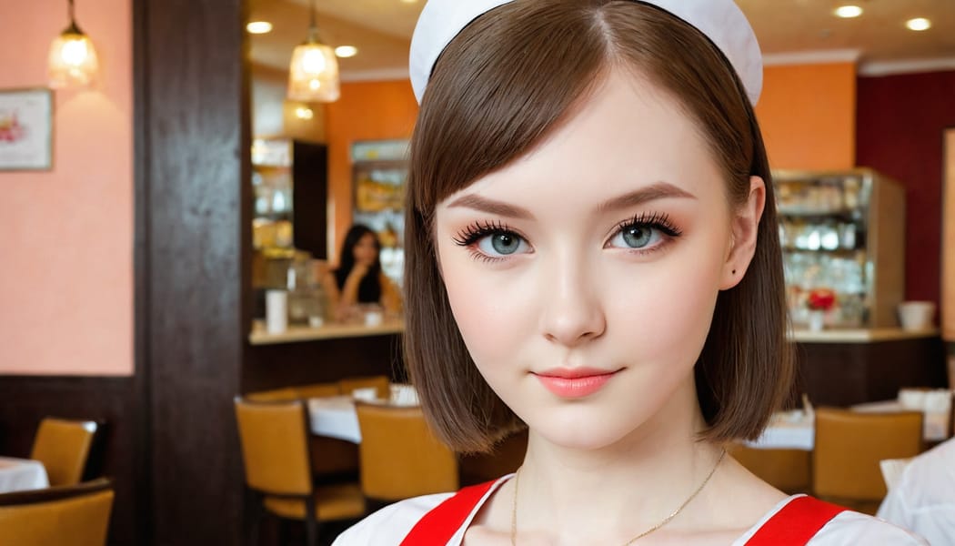 Tags: 21872187, SDXL
{"3": {"inputs": {"seed": 155727178876958, "steps": 64, "cfg": 6.88, "sampler_name": "dpmpp_2m", "scheduler": "karras", "denoise": 1.0, "model": ["27", 0], "positive": ["6", 0], "negative": ["7", 0], "latent_image": ["5", 0]}, "class_type": "KSampler"}, "4": {"inputs": {"ckpt_name": "juggernautXL_v8Rundiffusion.safetensors"}, "class_type": "CheckpointLoaderSimple"}, "5": {"inputs": {"width": 1344, "height": 768, "batch_size": 1}, "class_type": "EmptyLatentImage"}, "6": {"inputs": {"text": "21 year old girl, (russian:1.04), (idol:1.11), (detailed face:0.97), (cute:1.06), (slim:1.10), (blush:1.02), (seductive pose:1.11), (temptress:1.13), (beautiful eyes:1.03), (eyelashes:1.11), (pale skin:1.07), (seductive facial expression:1.02), (sexy lips:1.05), (double eyelids:0.98), (in a seductive pose:1.14), (large perky breasts:1.11), (cleavage:0.97), (thigh gap:1.04), (a waitress in uniform:1.02) working at a restaurant, (RAW:1.01), (skin fuzz:1.00), (portra:1.07), (candid cinema:1.02), (detailed skin:1.08), (natural looking skin:1.01), (soft lighting:1.03), (textured skin:1.00), (film:1.08)", "clip": ["27", 1]}, "class_type": "CLIPTextEncode"}, "7": {"inputs": {"text": "(watermark:1.06), (worst quality:1.11), (twisted:1.12), (low resolution:1.09), (open mouth:1.05), (bad hands:1.07), (distorted:1.11)", "clip": ["27", 1]}, "class_type": "CLIPTextEncode"}, "8": {"inputs": {"samples": ["3", 0], "vae": ["4", 2]}, "class_type": "VAEDecode"}, "25": {"inputs": {"lora_name": "nudify_xl.safetensors", "strength_model": 0.12, "strength_clip": 0.26, "model": ["4", 0], "clip": ["4", 1]}, "class_type": "LoraLoader"}, "26": {"inputs": {"lora_name": "shirtlift_SDXL_v2.safetensors", "strength_model": 0.09, "strength_clip": 0.06, "model": ["25", 0], "clip": ["25", 1]}, "class_type": "LoraLoader"}, "27": {"inputs": {"lora_name": "PerfectEyesXL.safetensors", "strength_model": 0.1, "strength_clip": 0.01, "model": ["26", 0], "clip": ["26", 1]}, "class_type": "LoraLoader"}, "30": {"inputs": {"model_name": "4x_NMKD-Superscale-SP_178000_G.pth"}, "class_type": "UpscaleModelLoader"}, "31": {"inputs": {"upscale_model": ["30", 0], "image": ["8", 0]}, "class_type": "ImageUpscaleWithModel"}, "32": {"inputs": {"upscale_method": "lanczos", "scale_by": 0.5, "image": ["31", 0]}, "class_type": "ImageScaleBy"}, "33": {"inputs": {"pixels": ["32", 0], "vae": ["4", 2]}, "class_type": "VAEEncode"}, "34": {"inputs": {"seed": 155727178876958, "steps": 64, "cfg": 6.88, "sampler_name": "dpmpp_2m", "scheduler": "karras", "denoise": 0.3, "model": ["27", 0], "positive": ["6", 0], "negative": ["7", 0], "latent_image": ["33", 0]}, "class_type": "KSampler"}, "36": {"inputs": {"samples": ["34", 0], "vae": ["4", 2]}, "class_type": "VAEDecode"}, "39": {"inputs": {"filename_prefix": "comfyapi-1707649895746", "images": ["36", 0]}, "class_type": "SaveImage"}}