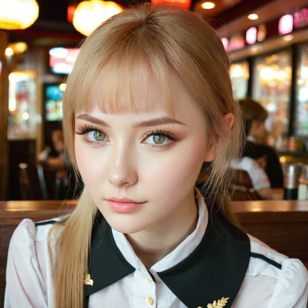 Tags: 21872187, SDXL
{"3": {"inputs": {"seed": 429262452976819, "steps": 64, "cfg": 7.75, "sampler_name": "dpmpp_2m", "scheduler": "karras", "denoise": 1.0, "model": ["27", 0], "positive": ["6", 0], "negative": ["7", 0], "latent_image": ["5", 0]}, "class_type": "KSampler"}, "4": {"inputs": {"ckpt_name": "juggernautxl.safetensors"}, "class_type": "CheckpointLoaderSimple"}, "5": {"inputs": {"width": 1024, "height": 1024, "batch_size": 1}, "class_type": "EmptyLatentImage"}, "6": {"inputs": {"text": "26 year old girl, (russian:0.99), (beautiful eyes:1.02), (temptress:1.01), (idol:1.14), (blush:1.12), (detailed face:1.14), (cute:0.98), (pale skin:1.02), (sexy lips:1.05), (seductive facial expression:1.03), (seductive pose:0.97), (eyelashes:0.98), (slim:1.12), (double eyelids:1.00), (in a seductive pose:1.12), (large perky breasts:1.11), (cleavage:1.05), (thigh gap:0.96), (a waitress in uniform:1.06) working at a restaurant, (candid cinema:1.03), (natural looking skin:1.06), (film:1.08), (skin fuzz:1.08), (RAW:1.01), (portra:1.08), (detailed skin:1.05), (textured skin:1.00), (soft lighting:1.00)", "clip": ["27", 1]}, "class_type": "CLIPTextEncode"}, "7": {"inputs": {"text": "(twisted:1.14), (distorted:1.06), (watermark:1.12), (bad hands:1.06), (open mouth:1.07), (worst quality:1.09), (low resolution:1.11)", "clip": ["27", 1]}, "class_type": "CLIPTextEncode"}, "8": {"inputs": {"samples": ["3", 0], "vae": ["4", 2]}, "class_type": "VAEDecode"}, "25": {"inputs": {"lora_name": "nudify_xl.safetensors", "strength_model": 0.04, "strength_clip": 0.08, "model": ["4", 0], "clip": ["4", 1]}, "class_type": "LoraLoader"}, "26": {"inputs": {"lora_name": "shirtlift_SDXL_v2.safetensors", "strength_model": 0.13, "strength_clip": 0.05, "model": ["25", 0], "clip": ["25", 1]}, "class_type": "LoraLoader"}, "27": {"inputs": {"lora_name": "PerfectEyesXL.safetensors", "strength_model": 0.06, "strength_clip": 0.13, "model": ["26", 0], "clip": ["26", 1]}, "class_type": "LoraLoader"}, "30": {"inputs": {"model_name": "4x_NMKD-Superscale-SP_178000_G.pth"}, "class_type": "UpscaleModelLoader"}, "31": {"inputs": {"upscale_model": ["30", 0], "image": ["8", 0]}, "class_type": "ImageUpscaleWithModel"}, "32": {"inputs": {"upscale_method": "lanczos", "scale_by": 0.5, "image": ["31", 0]}, "class_type": "ImageScaleBy"}, "33": {"inputs": {"pixels": ["32", 0], "vae": ["4", 2]}, "class_type": "VAEEncode"}, "34": {"inputs": {"seed": 429262452976819, "steps": 64, "cfg": 7.75, "sampler_name": "dpmpp_2m", "scheduler": "karras", "denoise": 0.3, "model": ["27", 0], "positive": ["6", 0], "negative": ["7", 0], "latent_image": ["33", 0]}, "class_type": "KSampler"}, "36": {"inputs": {"samples": ["34", 0], "vae": ["4", 2]}, "class_type": "VAEDecode"}, "39": {"inputs": {"filename_prefix": "comfyapi-1735665195099", "images": ["36", 0]}, "class_type": "SaveImage"}}