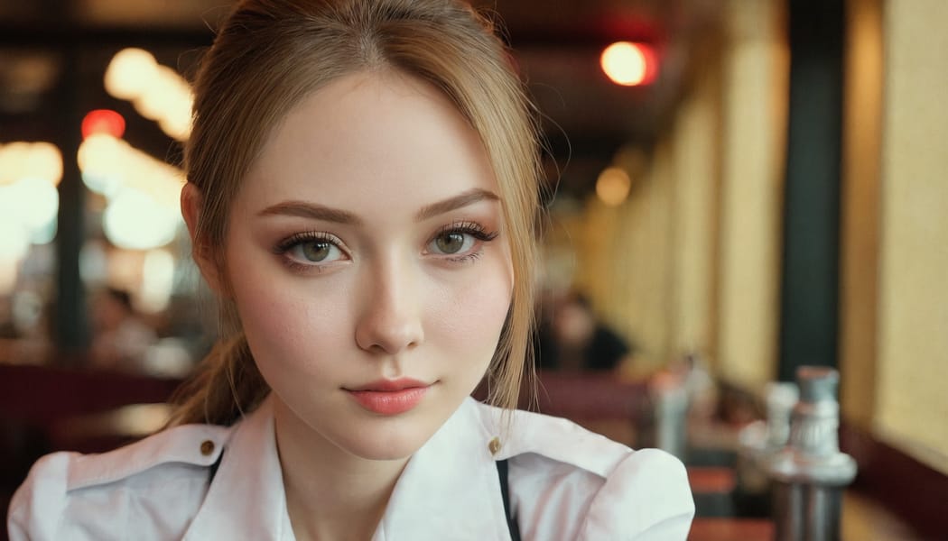 Tags: 21872187, SDXL
{"3": {"inputs": {"seed": 690923446473810, "steps": 32, "cfg": 5.29, "sampler_name": "dpmpp_2m", "scheduler": "karras", "denoise": 1.0, "model": ["27", 0], "positive": ["6", 0], "negative": ["7", 0], "latent_image": ["5", 0]}, "class_type": "KSampler"}, "4": {"inputs": {"ckpt_name": "juggernautxl.safetensors"}, "class_type": "CheckpointLoaderSimple"}, "5": {"inputs": {"width": 1344, "height": 768, "batch_size": 1}, "class_type": "EmptyLatentImage"}, "6": {"inputs": {"text": "26 year old girl, (russian:0.96), (double eyelids:0.99), (sexy lips:1.08), (blush:1.00), (temptress:0.99), (pale skin:1.00), (detailed face:1.10), (seductive facial expression:1.09), (beautiful eyes:0.95), (eyelashes:1.05), (cute:1.07), (slim:1.07), (in a seductive pose:0.96), (large perky breasts:1.14), (cleavage:0.96), (thigh gap:1.14), (a waitress in uniform:1.10) working at a restaurant, (candid cinema:1.05), (skin fuzz:1.00), (detailed skin:1.03), (soft lighting:1.05), (RAW:1.09), (textured skin:1.09), (natural looking skin:1.08), (film:1.09), (portra:1.00)", "clip": ["27", 1]}, "class_type": "CLIPTextEncode"}, "7": {"inputs": {"text": "(low resolution:1.11), (watermark:1.12), (distorted:1.07), (twisted:1.13), (open mouth:1.05), (bad hands:1.07)", "clip": ["27", 1]}, "class_type": "CLIPTextEncode"}, "8": {"inputs": {"samples": ["3", 0], "vae": ["4", 2]}, "class_type": "VAEDecode"}, "25": {"inputs": {"lora_name": "nudify_xl.safetensors", "strength_model": 0.15, "strength_clip": 0.05, "model": ["4", 0], "clip": ["4", 1]}, "class_type": "LoraLoader"}, "26": {"inputs": {"lora_name": "shirtlift_SDXL_v2.safetensors", "strength_model": 0.04, "strength_clip": 0.05, "model": ["25", 0], "clip": ["25", 1]}, "class_type": "LoraLoader"}, "27": {"inputs": {"lora_name": "PerfectEyesXL.safetensors", "strength_model": 0.09, "strength_clip": 0.05, "model": ["26", 0], "clip": ["26", 1]}, "class_type": "LoraLoader"}, "30": {"inputs": {"model_name": "4x_NMKD-Superscale-SP_178000_G.pth"}, "class_type": "UpscaleModelLoader"}, "31": {"inputs": {"upscale_model": ["30", 0], "image": ["8", 0]}, "class_type": "ImageUpscaleWithModel"}, "32": {"inputs": {"upscale_method": "lanczos", "scale_by": 0.5, "image": ["31", 0]}, "class_type": "ImageScaleBy"}, "33": {"inputs": {"pixels": ["32", 0], "vae": ["4", 2]}, "class_type": "VAEEncode"}, "34": {"inputs": {"seed": 690923446473810, "steps": 32, "cfg": 5.29, "sampler_name": "dpmpp_2m", "scheduler": "karras", "denoise": 0.3, "model": ["27", 0], "positive": ["6", 0], "negative": ["7", 0], "latent_image": ["33", 0]}, "class_type": "KSampler"}, "36": {"inputs": {"samples": ["34", 0], "vae": ["4", 2]}, "class_type": "VAEDecode"}, "39": {"inputs": {"filename_prefix": "comfyapi-1735813468248", "images": ["36", 0]}, "class_type": "SaveImage"}}