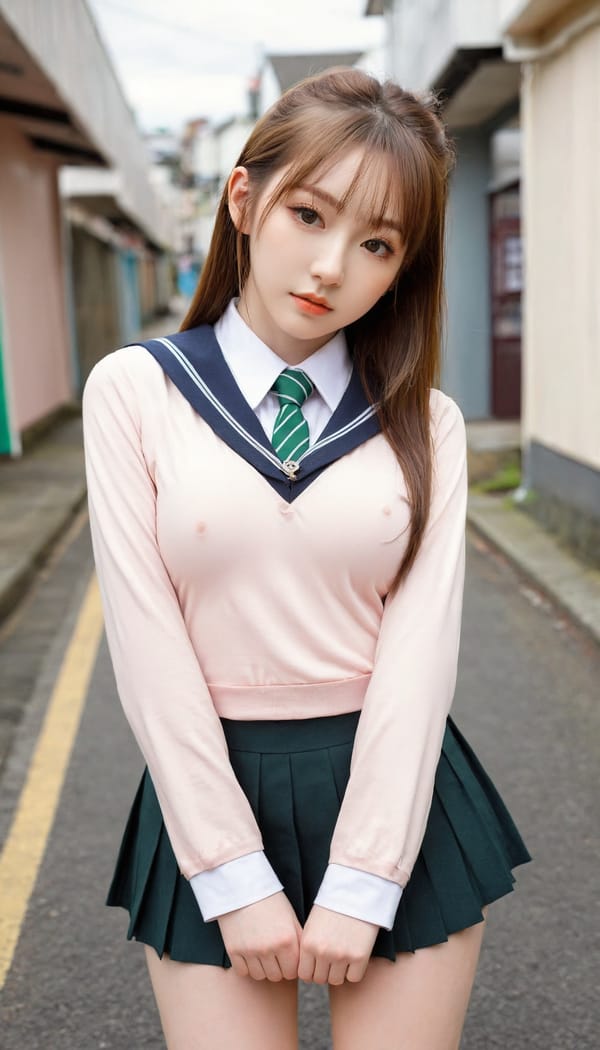 Tags: 21872187, SDXL
{"3": {"inputs": {"seed": 753047950697785, "steps": 64, "cfg": 6.27, "sampler_name": "dpmpp_2m", "scheduler": "karras", "denoise": 1.0, "model": ["27", 0], "positive": ["6", 0], "negative": ["7", 0], "latent_image": ["5", 0]}, "class_type": "KSampler"}, "4": {"inputs": {"ckpt_name": "leosamsHelloworldSDXL_helloworldSDXL32DPO.safetensors"}, "class_type": "CheckpointLoaderSimple"}, "5": {"inputs": {"width": 768, "height": 1344, "batch_size": 1}, "class_type": "EmptyLatentImage"}, "6": {"inputs": {"text": "24 year old girl, (irish:1.11), (japanese:1.08), (detailed face:0.99), (slim:1.05), (double eyelids:1.03), (beautiful eyes:1.11), (idol:0.97), (eyelashes:0.97), (seductive pose:1.03), (seductive facial expression:1.11), (sexy lips:1.08), (pale skin:1.14), (blush:1.04), (temptress:1.00), (cute:1.07), (on all fours:1.00), (spreading ass cheeks:1.11), (from behind:1.12), (backboob:0.96), (school uniform:1.14), choker, busy street, (skin fuzz:1.00), (portra:1.09), (detailed skin:1.09), (RAW:1.07), (textured skin:1.02), (candid cinema:1.00), (soft lighting:1.09), (natural looking skin:1.02)", "clip": ["27", 1]}, "class_type": "CLIPTextEncode"}, "7": {"inputs": {"text": "(watermark:1.12), (low resolution:1.09), (worst quality:1.06), (distorted:1.05), (bad hands:1.06), (open mouth:1.14), (twisted:1.06)", "clip": ["27", 1]}, "class_type": "CLIPTextEncode"}, "8": {"inputs": {"samples": ["3", 0], "vae": ["4", 2]}, "class_type": "VAEDecode"}, "25": {"inputs": {"lora_name": "nudify_xl.safetensors", "strength_model": 0.29, "strength_clip": 0.37, "model": ["4", 0], "clip": ["4", 1]}, "class_type": "LoraLoader"}, "26": {"inputs": {"lora_name": "shirtlift_SDXL_v2.safetensors", "strength_model": 0.19, "strength_clip": 0.19, "model": ["25", 0], "clip": ["25", 1]}, "class_type": "LoraLoader"}, "27": {"inputs": {"lora_name": "PerfectEyesXL.safetensors", "strength_model": 0.05, "strength_clip": 0.19, "model": ["26", 0], "clip": ["26", 1]}, "class_type": "LoraLoader"}, "30": {"inputs": {"model_name": "4x_NMKD-Superscale-SP_178000_G.pth"}, "class_type": "UpscaleModelLoader"}, "31": {"inputs": {"upscale_model": ["30", 0], "image": ["8", 0]}, "class_type": "ImageUpscaleWithModel"}, "32": {"inputs": {"upscale_method": "lanczos", "scale_by": 0.5, "image": ["31", 0]}, "class_type": "ImageScaleBy"}, "33": {"inputs": {"pixels": ["32", 0], "vae": ["4", 2]}, "class_type": "VAEEncode"}, "34": {"inputs": {"seed": 753047950697785, "steps": 64, "cfg": 6.27, "sampler_name": "dpmpp_2m", "scheduler": "karras", "denoise": 0.3, "model": ["27", 0], "positive": ["6", 0], "negative": ["7", 0], "latent_image": ["33", 0]}, "class_type": "KSampler"}, "36": {"inputs": {"samples": ["34", 0], "vae": ["4", 2]}, "class_type": "VAEDecode"}, "39": {"inputs": {"filename_prefix": "comfyapi-1707536272079", "images": ["36", 0]}, "class_type": "SaveImage"}}