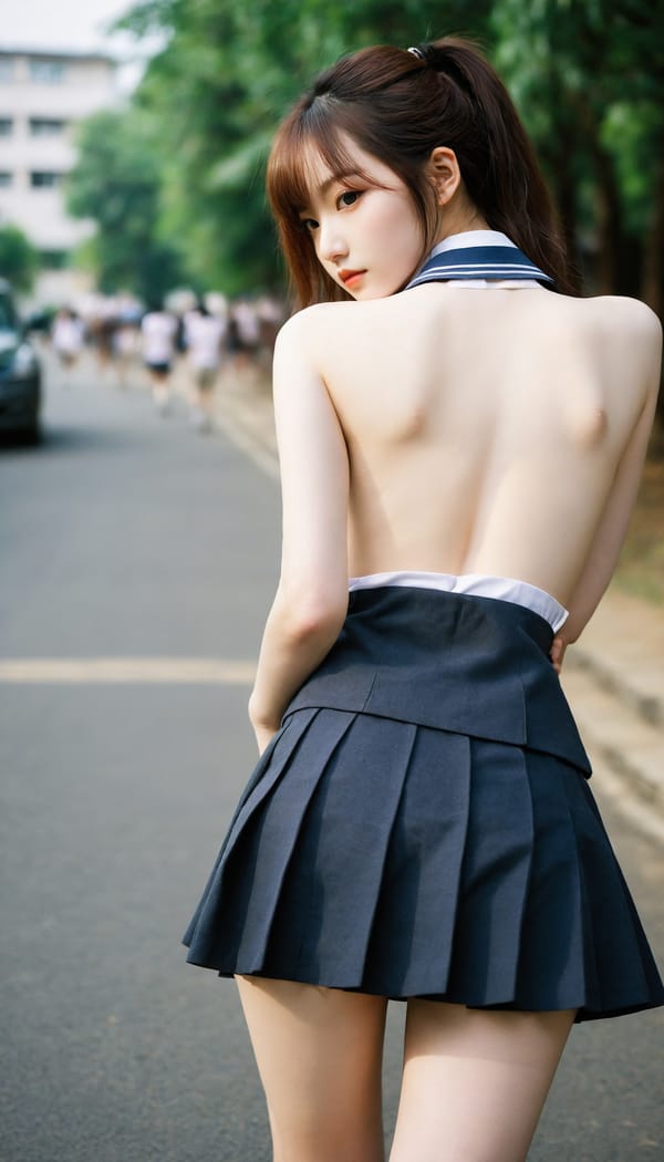 Tags: 21872187, SDXL
{"3": {"inputs": {"seed": 992769371663348, "steps": 64, "cfg": 7.2, "sampler_name": "dpmpp_2m", "scheduler": "karras", "denoise": 1.0, "model": ["27", 0], "positive": ["6", 0], "negative": ["7", 0], "latent_image": ["5", 0]}, "class_type": "KSampler"}, "4": {"inputs": {"ckpt_name": "helloworldxl.safetensors"}, "class_type": "CheckpointLoaderSimple"}, "5": {"inputs": {"width": 768, "height": 1344, "batch_size": 1}, "class_type": "EmptyLatentImage"}, "6": {"inputs": {"text": "24 year old girl, (korean:1.05), (russian:1.05), (seductive pose:1.05), (beautiful eyes:1.08), (idol:1.11), (blush:1.11), (cute:1.00), (temptress:1.00), (eyelashes:1.09), (slim:1.10), (double eyelids:1.00), (pale skin:1.14), (sexy lips:1.03), (detailed face:1.04), (on all fours:1.04), (spreading ass cheeks:1.02), (from behind:1.03), (backboob:0.97), (school uniform:1.14), choker, busy street, (soft lighting:1.01), (natural looking skin:1.05), (skin fuzz:1.02), (candid cinema:1.01), (film:1.00), (detailed skin:1.05), (portra:1.08), (RAW:1.09), (textured skin:1.09)", "clip": ["27", 1]}, "class_type": "CLIPTextEncode"}, "7": {"inputs": {"text": "(bad hands:1.11), (distorted:1.05), (watermark:1.10), (low resolution:1.05), (worst quality:1.05), (twisted:1.05), (open mouth:1.13)", "clip": ["27", 1]}, "class_type": "CLIPTextEncode"}, "8": {"inputs": {"samples": ["3", 0], "vae": ["4", 2]}, "class_type": "VAEDecode"}, "25": {"inputs": {"lora_name": "nudify_xl.safetensors", "strength_model": 0.06, "strength_clip": 0.27, "model": ["4", 0], "clip": ["4", 1]}, "class_type": "LoraLoader"}, "26": {"inputs": {"lora_name": "shirtlift_SDXL_v2.safetensors", "strength_model": 0.15, "strength_clip": 0.01, "model": ["25", 0], "clip": ["25", 1]}, "class_type": "LoraLoader"}, "27": {"inputs": {"lora_name": "PerfectEyesXL.safetensors", "strength_model": 0.06, "strength_clip": 0.0, "model": ["26", 0], "clip": ["26", 1]}, "class_type": "LoraLoader"}, "30": {"inputs": {"model_name": "4x_NMKD-Superscale-SP_178000_G.pth"}, "class_type": "UpscaleModelLoader"}, "31": {"inputs": {"upscale_model": ["30", 0], "image": ["8", 0]}, "class_type": "ImageUpscaleWithModel"}, "32": {"inputs": {"upscale_method": "lanczos", "scale_by": 0.5, "image": ["31", 0]}, "class_type": "ImageScaleBy"}, "33": {"inputs": {"pixels": ["32", 0], "vae": ["4", 2]}, "class_type": "VAEEncode"}, "34": {"inputs": {"seed": 992769371663348, "steps": 64, "cfg": 7.2, "sampler_name": "dpmpp_2m", "scheduler": "karras", "denoise": 0.3, "model": ["27", 0], "positive": ["6", 0], "negative": ["7", 0], "latent_image": ["33", 0]}, "class_type": "KSampler"}, "36": {"inputs": {"samples": ["34", 0], "vae": ["4", 2]}, "class_type": "VAEDecode"}, "39": {"inputs": {"filename_prefix": "comfyapi-1735120773504", "images": ["36", 0]}, "class_type": "SaveImage"}}