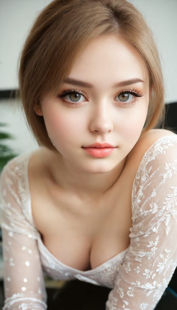 Tags: 21872187, SDXL
{"3": {"inputs": {"seed": 916584639133838, "steps": 64, "cfg": 5.51, "sampler_name": "dpmpp_2m", "scheduler": "karras", "denoise": 1.0, "model": ["27", 0], "positive": ["6", 0], "negative": ["7", 0], "latent_image": ["5", 0]}, "class_type": "KSampler"}, "4": {"inputs": {"ckpt_name": "juggernautxl.safetensors"}, "class_type": "CheckpointLoaderSimple"}, "5": {"inputs": {"width": 768, "height": 1344, "batch_size": 1}, "class_type": "EmptyLatentImage"}, "6": {"inputs": {"text": "21 year old girl, (russian:1.14), (idol:1.12), (beautiful eyes:1.14), (seductive pose:1.07), (eyelashes:1.02), (temptress:1.08), (slim:1.00), (detailed face:1.04), (seductive facial expression:1.10), (pale skin:1.14), (blush:0.95), (sexy lips:1.14), (cute:1.12), (double eyelids:1.02), (on all fours:1.04), (spreading ass cheeks:0.99), (from behind:1.04), (backboob:1.04), (an office lady:1.09), (soft lighting:1.07), (portra:1.04), (detailed skin:1.04), (candid cinema:1.00), (textured skin:1.06), (natural looking skin:1.05), (RAW:1.06), (skin fuzz:1.06), (film:1.04)", "clip": ["27", 1]}, "class_type": "CLIPTextEncode"}, "7": {"inputs": {"text": "(worst quality:1.05), (bad hands:1.09), (open mouth:1.10), (watermark:1.14), (distorted:1.07), (twisted:1.07), (low resolution:1.12)", "clip": ["27", 1]}, "class_type": "CLIPTextEncode"}, "8": {"inputs": {"samples": ["3", 0], "vae": ["4", 2]}, "class_type": "VAEDecode"}, "25": {"inputs": {"lora_name": "nudify_xl.safetensors", "strength_model": 0.36, "strength_clip": 0.15, "model": ["4", 0], "clip": ["4", 1]}, "class_type": "LoraLoader"}, "26": {"inputs": {"lora_name": "shirtlift_SDXL_v2.safetensors", "strength_model": 0.11, "strength_clip": 0.0, "model": ["25", 0], "clip": ["25", 1]}, "class_type": "LoraLoader"}, "27": {"inputs": {"lora_name": "PerfectEyesXL.safetensors", "strength_model": 0.17, "strength_clip": 0.04, "model": ["26", 0], "clip": ["26", 1]}, "class_type": "LoraLoader"}, "30": {"inputs": {"model_name": "4x_NMKD-Superscale-SP_178000_G.pth"}, "class_type": "UpscaleModelLoader"}, "31": {"inputs": {"upscale_model": ["30", 0], "image": ["8", 0]}, "class_type": "ImageUpscaleWithModel"}, "32": {"inputs": {"upscale_method": "lanczos", "scale_by": 0.5, "image": ["31", 0]}, "class_type": "ImageScaleBy"}, "33": {"inputs": {"pixels": ["32", 0], "vae": ["4", 2]}, "class_type": "VAEEncode"}, "34": {"inputs": {"seed": 916584639133838, "steps": 64, "cfg": 5.51, "sampler_name": "dpmpp_2m", "scheduler": "karras", "denoise": 0.3, "model": ["27", 0], "positive": ["6", 0], "negative": ["7", 0], "latent_image": ["33", 0]}, "class_type": "KSampler"}, "36": {"inputs": {"samples": ["34", 0], "vae": ["4", 2]}, "class_type": "VAEDecode"}, "39": {"inputs": {"filename_prefix": "comfyapi-1723644675604", "images": ["36", 0]}, "class_type": "SaveImage"}}