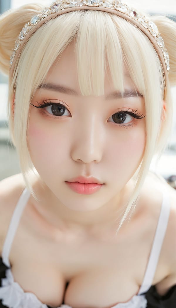 Tags: 21872187, SDXL
{"3": {"inputs": {"seed": 712707588835796, "steps": 64, "cfg": 5.1, "sampler_name": "dpmpp_2m", "scheduler": "karras", "denoise": 1.0, "model": ["27", 0], "positive": ["6", 0], "negative": ["7", 0], "latent_image": ["5", 0]}, "class_type": "KSampler"}, "4": {"inputs": {"ckpt_name": "juggernautxl.safetensors"}, "class_type": "CheckpointLoaderSimple"}, "5": {"inputs": {"width": 768, "height": 1344, "batch_size": 1}, "class_type": "EmptyLatentImage"}, "6": {"inputs": {"text": "18 year old girl, (korean:1.05), (sexy lips:1.03), (pale skin:1.03), (eyelashes:1.02), (detailed face:1.13), (temptress:1.11), (double eyelids:0.95), (idol:1.14), (seductive pose:1.03), (blush:0.97), (beautiful eyes:1.11), (cute:1.07), (seductive facial expression:1.04), (slim:1.07), (on all fours:1.02), (spreading ass cheeks:1.02), (from behind:1.11), (backboob:0.96), (in a cosplay:1.07) at comiket posing for camera, (RAW:1.02), (skin fuzz:1.06), (portra:1.09), (detailed skin:1.04), (film:1.01), (soft lighting:1.01), (textured skin:1.07), (candid cinema:1.02), (natural looking skin:1.02)", "clip": ["27", 1]}, "class_type": "CLIPTextEncode"}, "7": {"inputs": {"text": "(watermark:1.05), (twisted:1.10), (bad hands:1.08), (worst quality:1.10), (open mouth:1.08), (distorted:1.10), (low resolution:1.07)", "clip": ["27", 1]}, "class_type": "CLIPTextEncode"}, "8": {"inputs": {"samples": ["3", 0], "vae": ["4", 2]}, "class_type": "VAEDecode"}, "25": {"inputs": {"lora_name": "nudify_xl.safetensors", "strength_model": 0.01, "strength_clip": 0.26, "model": ["4", 0], "clip": ["4", 1]}, "class_type": "LoraLoader"}, "26": {"inputs": {"lora_name": "shirtlift_SDXL_v2.safetensors", "strength_model": 0.07, "strength_clip": 0.13, "model": ["25", 0], "clip": ["25", 1]}, "class_type": "LoraLoader"}, "27": {"inputs": {"lora_name": "PerfectEyesXL.safetensors", "strength_model": 0.07, "strength_clip": 0.16, "model": ["26", 0], "clip": ["26", 1]}, "class_type": "LoraLoader"}, "30": {"inputs": {"model_name": "4x_NMKD-Superscale-SP_178000_G.pth"}, "class_type": "UpscaleModelLoader"}, "31": {"inputs": {"upscale_model": ["30", 0], "image": ["8", 0]}, "class_type": "ImageUpscaleWithModel"}, "32": {"inputs": {"upscale_method": "lanczos", "scale_by": 0.5, "image": ["31", 0]}, "class_type": "ImageScaleBy"}, "33": {"inputs": {"pixels": ["32", 0], "vae": ["4", 2]}, "class_type": "VAEEncode"}, "34": {"inputs": {"seed": 712707588835796, "steps": 64, "cfg": 5.1, "sampler_name": "dpmpp_2m", "scheduler": "karras", "denoise": 0.3, "model": ["27", 0], "positive": ["6", 0], "negative": ["7", 0], "latent_image": ["33", 0]}, "class_type": "KSampler"}, "36": {"inputs": {"samples": ["34", 0], "vae": ["4", 2]}, "class_type": "VAEDecode"}, "39": {"inputs": {"filename_prefix": "comfyapi-1732187906465", "images": ["36", 0]}, "class_type": "SaveImage"}}