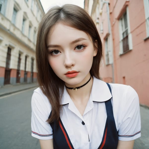 Tags: 21872187, SDXL
{"3": {"inputs": {"seed": 990245245575056, "steps": 32, "cfg": 5.46, "sampler_name": "dpmpp_2m", "scheduler": "karras", "denoise": 1.0, "model": ["27", 0], "positive": ["6", 0], "negative": ["7", 0], "latent_image": ["5", 0]}, "class_type": "KSampler"}, "4": {"inputs": {"ckpt_name": "helloworldxl.safetensors"}, "class_type": "CheckpointLoaderSimple"}, "5": {"inputs": {"width": 1024, "height": 1024, "batch_size": 1}, "class_type": "EmptyLatentImage"}, "6": {"inputs": {"text": "26 year old girl, (russian:0.99), (idol:1.07), (sexy lips:1.02), (detailed face:1.08), (temptress:1.10), (cute:1.06), (pale skin:0.97), (seductive pose:0.96), (eyelashes:1.06), (blush:1.07), (double eyelids:0.98), (beautiful eyes:1.00), (slim:1.08), (seductive facial expression:0.98), (in a seductive pose:1.03), (large perky breasts:1.01), (cleavage:1.06), (thigh gap:0.97), (school uniform:1.10), choker, busy street, (film:1.02), (natural looking skin:1.07), (textured skin:1.02), (skin fuzz:1.01), (RAW:1.03), (detailed skin:1.09), (soft lighting:1.06), (candid cinema:1.00), (portra:1.02)", "clip": ["27", 1]}, "class_type": "CLIPTextEncode"}, "7": {"inputs": {"text": "(twisted:1.05), (low resolution:1.14), (open mouth:1.11), (bad hands:1.12), (distorted:1.14), (watermark:1.11), (worst quality:1.07)", "clip": ["27", 1]}, "class_type": "CLIPTextEncode"}, "8": {"inputs": {"samples": ["3", 0], "vae": ["4", 2]}, "class_type": "VAEDecode"}, "25": {"inputs": {"lora_name": "nudify_xl.safetensors", "strength_model": 0.09, "strength_clip": 0.12, "model": ["4", 0], "clip": ["4", 1]}, "class_type": "LoraLoader"}, "26": {"inputs": {"lora_name": "shirtlift_SDXL_v2.safetensors", "strength_model": 0.03, "strength_clip": 0.0, "model": ["25", 0], "clip": ["25", 1]}, "class_type": "LoraLoader"}, "27": {"inputs": {"lora_name": "PerfectEyesXL.safetensors", "strength_model": 0.05, "strength_clip": 0.09, "model": ["26", 0], "clip": ["26", 1]}, "class_type": "LoraLoader"}, "30": {"inputs": {"model_name": "4x_NMKD-Superscale-SP_178000_G.pth"}, "class_type": "UpscaleModelLoader"}, "31": {"inputs": {"upscale_model": ["30", 0], "image": ["8", 0]}, "class_type": "ImageUpscaleWithModel"}, "32": {"inputs": {"upscale_method": "lanczos", "scale_by": 0.5, "image": ["31", 0]}, "class_type": "ImageScaleBy"}, "33": {"inputs": {"pixels": ["32", 0], "vae": ["4", 2]}, "class_type": "VAEEncode"}, "34": {"inputs": {"seed": 990245245575056, "steps": 32, "cfg": 5.46, "sampler_name": "dpmpp_2m", "scheduler": "karras", "denoise": 0.3, "model": ["27", 0], "positive": ["6", 0], "negative": ["7", 0], "latent_image": ["33", 0]}, "class_type": "KSampler"}, "36": {"inputs": {"samples": ["34", 0], "vae": ["4", 2]}, "class_type": "VAEDecode"}, "39": {"inputs": {"filename_prefix": "comfyapi-1714969846816", "images": ["36", 0]}, "class_type": "SaveImage"}}