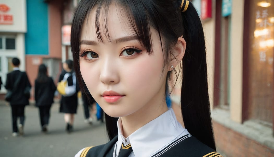 Tags: 21872187, SDXL
{"3": {"inputs": {"seed": 119762893664489, "steps": 64, "cfg": 7.72, "sampler_name": "dpmpp_2m", "scheduler": "karras", "denoise": 1.0, "model": ["27", 0], "positive": ["6", 0], "negative": ["7", 0], "latent_image": ["5", 0]}, "class_type": "KSampler"}, "4": {"inputs": {"ckpt_name": "juggernautxl.safetensors"}, "class_type": "CheckpointLoaderSimple"}, "5": {"inputs": {"width": 1344, "height": 768, "batch_size": 1}, "class_type": "EmptyLatentImage"}, "6": {"inputs": {"text": "19 year old girl, (ukrainian:1.08), (chinese:1.09), (pale skin:1.00), (temptress:0.98), (slim:0.99), (idol:1.05), (eyelashes:0.97), (seductive pose:1.00), (sexy lips:0.99), (double eyelids:0.95), (seductive facial expression:0.99), (cute:1.06), (beautiful eyes:0.98), (blush:0.98), (detailed face:1.09), (in a seductive pose:1.11), (large perky breasts:1.01), (cleavage:1.01), (thigh gap:0.98), (school uniform:1.13), choker, busy street, (skin fuzz:1.06), (detailed skin:1.01), (candid cinema:1.03), (textured skin:1.04), (film:1.03), (soft lighting:1.06), (RAW:1.04), (natural looking skin:1.03), (portra:1.06)", "clip": ["27", 1]}, "class_type": "CLIPTextEncode"}, "7": {"inputs": {"text": "(twisted:1.14), (worst quality:1.10), (watermark:1.06), (distorted:1.13), (open mouth:1.06), (low resolution:1.12), (bad hands:1.09)", "clip": ["27", 1]}, "class_type": "CLIPTextEncode"}, "8": {"inputs": {"samples": ["3", 0], "vae": ["4", 2]}, "class_type": "VAEDecode"}, "25": {"inputs": {"lora_name": "nudify_xl.safetensors", "strength_model": 0.07, "strength_clip": 0.34, "model": ["4", 0], "clip": ["4", 1]}, "class_type": "LoraLoader"}, "26": {"inputs": {"lora_name": "shirtlift_SDXL_v2.safetensors", "strength_model": 0.04, "strength_clip": 0.18, "model": ["25", 0], "clip": ["25", 1]}, "class_type": "LoraLoader"}, "27": {"inputs": {"lora_name": "PerfectEyesXL.safetensors", "strength_model": 0.0, "strength_clip": 0.08, "model": ["26", 0], "clip": ["26", 1]}, "class_type": "LoraLoader"}, "30": {"inputs": {"model_name": "4x_NMKD-Superscale-SP_178000_G.pth"}, "class_type": "UpscaleModelLoader"}, "31": {"inputs": {"upscale_model": ["30", 0], "image": ["8", 0]}, "class_type": "ImageUpscaleWithModel"}, "32": {"inputs": {"upscale_method": "lanczos", "scale_by": 0.5, "image": ["31", 0]}, "class_type": "ImageScaleBy"}, "33": {"inputs": {"pixels": ["32", 0], "vae": ["4", 2]}, "class_type": "VAEEncode"}, "34": {"inputs": {"seed": 119762893664489, "steps": 64, "cfg": 7.72, "sampler_name": "dpmpp_2m", "scheduler": "karras", "denoise": 0.3, "model": ["27", 0], "positive": ["6", 0], "negative": ["7", 0], "latent_image": ["33", 0]}, "class_type": "KSampler"}, "36": {"inputs": {"samples": ["34", 0], "vae": ["4", 2]}, "class_type": "VAEDecode"}, "39": {"inputs": {"filename_prefix": "comfyapi-1714320025982", "images": ["36", 0]}, "class_type": "SaveImage"}}