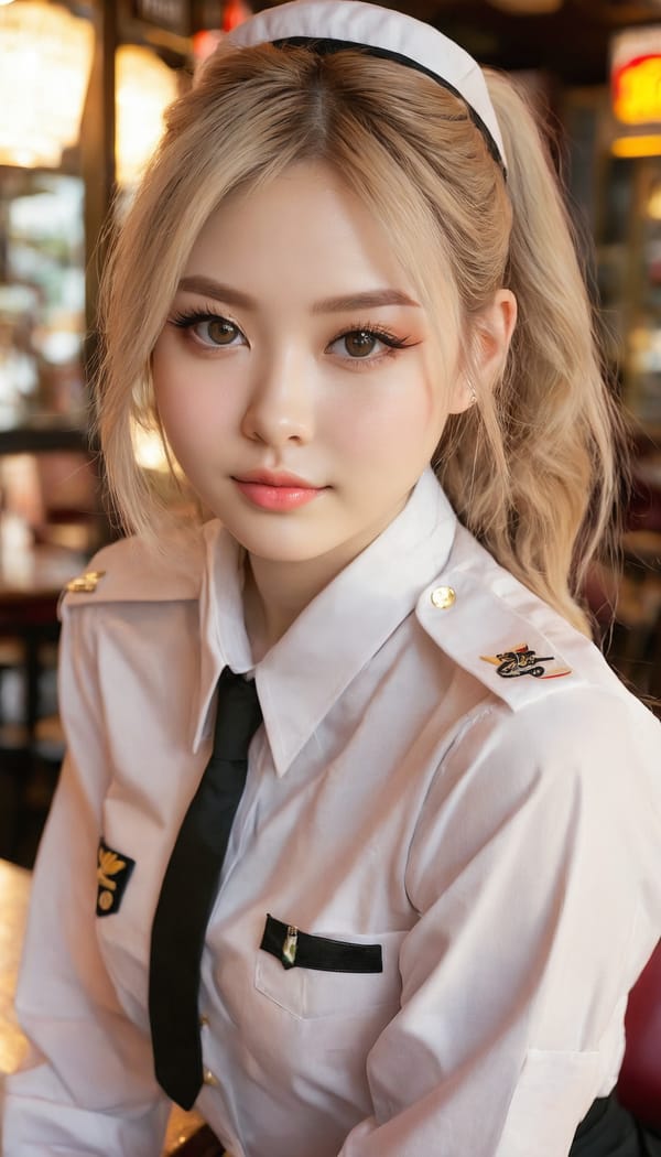 Tags: 21872187, SDXL
{"3": {"inputs": {"seed": 944529725518901, "steps": 32, "cfg": 5.79, "sampler_name": "dpmpp_2m", "scheduler": "karras", "denoise": 1.0, "model": ["27", 0], "positive": ["6", 0], "negative": ["7", 0], "latent_image": ["5", 0]}, "class_type": "KSampler"}, "4": {"inputs": {"ckpt_name": "juggernautxl.safetensors"}, "class_type": "CheckpointLoaderSimple"}, "5": {"inputs": {"width": 768, "height": 1344, "batch_size": 1}, "class_type": "EmptyLatentImage"}, "6": {"inputs": {"text": "19 year old girl, (temptress:1.05), (idol:0.95), (beautiful eyes:1.05), (eyelashes:1.05), (blush:0.98), (pale skin:0.96), (sexy lips:1.02), (cute:1.07), (double eyelids:1.01), (slim:1.01), (detailed face:1.06), (seductive pose:1.08), (seductive facial expression:0.97), (perky ass:0.97), (exposed ass:1.12), (looking back:1.11), (sexy ass:1.01), (thigh gap:0.96), (a waitress in uniform:1.05) working at a restaurant, (soft lighting:1.06), (skin fuzz:1.00), (RAW:1.00), (natural looking skin:1.06), (candid cinema:1.07), (textured skin:1.00), (portra:1.01), (detailed skin:1.05), (film:1.09)", "clip": ["27", 1]}, "class_type": "CLIPTextEncode"}, "7": {"inputs": {"text": "(worst quality:1.12), (distorted:1.06), (twisted:1.07), (watermark:1.14), (low resolution:1.12), (bad hands:1.09), (open mouth:1.07)", "clip": ["27", 1]}, "class_type": "CLIPTextEncode"}, "8": {"inputs": {"samples": ["3", 0], "vae": ["4", 2]}, "class_type": "VAEDecode"}, "25": {"inputs": {"lora_name": "nudify_xl.safetensors", "strength_model": 0.2, "strength_clip": 0.39, "model": ["4", 0], "clip": ["4", 1]}, "class_type": "LoraLoader"}, "26": {"inputs": {"lora_name": "shirtlift_SDXL_v2.safetensors", "strength_model": 0.02, "strength_clip": 0.03, "model": ["25", 0], "clip": ["25", 1]}, "class_type": "LoraLoader"}, "27": {"inputs": {"lora_name": "PerfectEyesXL.safetensors", "strength_model": 0.09, "strength_clip": 0.14, "model": ["26", 0], "clip": ["26", 1]}, "class_type": "LoraLoader"}, "30": {"inputs": {"model_name": "4x_NMKD-Superscale-SP_178000_G.pth"}, "class_type": "UpscaleModelLoader"}, "31": {"inputs": {"upscale_model": ["30", 0], "image": ["8", 0]}, "class_type": "ImageUpscaleWithModel"}, "32": {"inputs": {"upscale_method": "lanczos", "scale_by": 0.5, "image": ["31", 0]}, "class_type": "ImageScaleBy"}, "33": {"inputs": {"pixels": ["32", 0], "vae": ["4", 2]}, "class_type": "VAEEncode"}, "34": {"inputs": {"seed": 944529725518901, "steps": 32, "cfg": 5.79, "sampler_name": "dpmpp_2m", "scheduler": "karras", "denoise": 0.3, "model": ["27", 0], "positive": ["6", 0], "negative": ["7", 0], "latent_image": ["33", 0]}, "class_type": "KSampler"}, "36": {"inputs": {"samples": ["34", 0], "vae": ["4", 2]}, "class_type": "VAEDecode"}, "39": {"inputs": {"filename_prefix": "comfyapi-1731669916674", "images": ["36", 0]}, "class_type": "SaveImage"}}