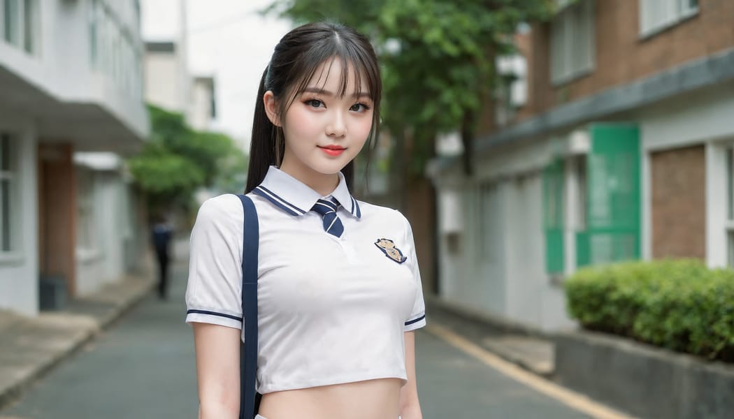 Tags: 21872187, SDXL
{"3": {"inputs": {"seed": 949271842725922, "steps": 64, "cfg": 6.05, "sampler_name": "dpmpp_2m", "scheduler": "karras", "denoise": 1.0, "model": ["27", 0], "positive": ["6", 0], "negative": ["7", 0], "latent_image": ["5", 0]}, "class_type": "KSampler"}, "4": {"inputs": {"ckpt_name": "juggernautXL_v8Rundiffusion.safetensors"}, "class_type": "CheckpointLoaderSimple"}, "5": {"inputs": {"width": 1344, "height": 768, "batch_size": 1}, "class_type": "EmptyLatentImage"}, "6": {"inputs": {"text": "25 year old girl, (detailed face:0.97), (idol:0.96), (blush:0.96), (slim:0.96), (seductive pose:1.08), (double eyelids:1.03), (sexy lips:1.04), (beautiful eyes:1.13), (temptress:0.99), (cute:1.05), (pale skin:0.97), (eyelashes:1.05), (seductive facial expression:1.06), (perky ass:1.13), (exposed ass:1.03), (looking back:0.95), (sexy ass:1.11), (thigh gap:1.11), (school uniform:1.13), choker, busy street, (natural looking skin:1.07), (detailed skin:1.01), (film:1.05), (skin fuzz:1.02), (soft lighting:1.05), (portra:1.01), (candid cinema:1.06), (RAW:1.08), (textured skin:1.01)", "clip": ["27", 1]}, "class_type": "CLIPTextEncode"}, "7": {"inputs": {"text": "(distorted:1.14), (open mouth:1.11), (twisted:1.11), (bad hands:1.10), (low resolution:1.13), (watermark:1.13), (worst quality:1.10)", "clip": ["27", 1]}, "class_type": "CLIPTextEncode"}, "8": {"inputs": {"samples": ["3", 0], "vae": ["4", 2]}, "class_type": "VAEDecode"}, "25": {"inputs": {"lora_name": "nudify_xl.safetensors", "strength_model": 0.02, "strength_clip": 0.36, "model": ["4", 0], "clip": ["4", 1]}, "class_type": "LoraLoader"}, "26": {"inputs": {"lora_name": "shirtlift_SDXL_v2.safetensors", "strength_model": 0.18, "strength_clip": 0.19, "model": ["25", 0], "clip": ["25", 1]}, "class_type": "LoraLoader"}, "27": {"inputs": {"lora_name": "PerfectEyesXL.safetensors", "strength_model": 0.09, "strength_clip": 0.05, "model": ["26", 0], "clip": ["26", 1]}, "class_type": "LoraLoader"}, "30": {"inputs": {"model_name": "4x_NMKD-Superscale-SP_178000_G.pth"}, "class_type": "UpscaleModelLoader"}, "31": {"inputs": {"upscale_model": ["30", 0], "image": ["8", 0]}, "class_type": "ImageUpscaleWithModel"}, "32": {"inputs": {"upscale_method": "lanczos", "scale_by": 0.5, "image": ["31", 0]}, "class_type": "ImageScaleBy"}, "33": {"inputs": {"pixels": ["32", 0], "vae": ["4", 2]}, "class_type": "VAEEncode"}, "34": {"inputs": {"seed": 949271842725922, "steps": 64, "cfg": 6.05, "sampler_name": "dpmpp_2m", "scheduler": "karras", "denoise": 0.3, "model": ["27", 0], "positive": ["6", 0], "negative": ["7", 0], "latent_image": ["33", 0]}, "class_type": "KSampler"}, "36": {"inputs": {"samples": ["34", 0], "vae": ["4", 2]}, "class_type": "VAEDecode"}, "39": {"inputs": {"filename_prefix": "comfyapi-1707779938992", "images": ["36", 0]}, "class_type": "SaveImage"}}