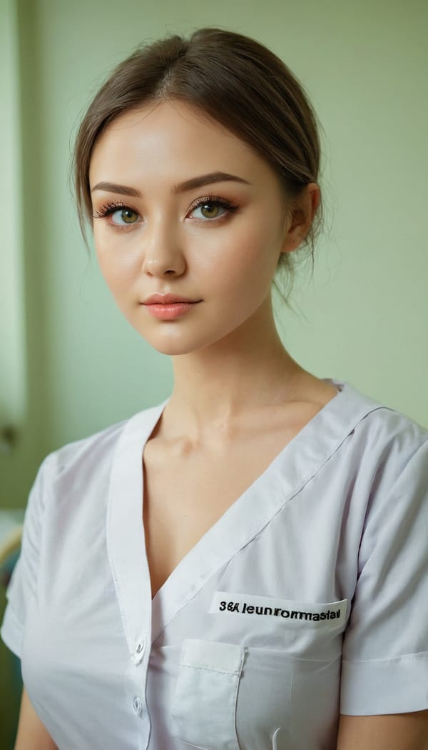 Tags: 21872187, SDXL
{"3": {"inputs": {"seed": 344492168926517, "steps": 32, "cfg": 6.81, "sampler_name": "dpmpp_2m", "scheduler": "karras", "denoise": 1.0, "model": ["27", 0], "positive": ["6", 0], "negative": ["7", 0], "latent_image": ["5", 0]}, "class_type": "KSampler"}, "4": {"inputs": {"ckpt_name": "juggernautxl.safetensors"}, "class_type": "CheckpointLoaderSimple"}, "5": {"inputs": {"width": 768, "height": 1344, "batch_size": 1}, "class_type": "EmptyLatentImage"}, "6": {"inputs": {"text": "27 year old girl, (ukrainian:0.97), (temptress:0.99), (idol:1.04), (double eyelids:1.13), (eyelashes:0.98), (detailed face:0.97), (seductive facial expression:0.99), (cute:1.03), (slim:0.95), (seductive pose:0.96), (sexy lips:1.10), (blush:0.95), (in a seductive pose:1.10), (large perky breasts:0.99), (cleavage:1.08), (thigh gap:1.03), (nurse in uniform:1.10) working in a hospital ward, (film:1.01), (soft lighting:1.06), (skin fuzz:1.04), (portra:1.00), (candid cinema:1.03), (textured skin:1.02), (RAW:1.00), (detailed skin:1.05), (natural looking skin:1.03)", "clip": ["27", 1]}, "class_type": "CLIPTextEncode"}, "7": {"inputs": {"text": "(bad hands:1.09), (open mouth:1.14), (low resolution:1.11), (watermark:1.11), (worst quality:1.05), (twisted:1.12), (distorted:1.14)", "clip": ["27", 1]}, "class_type": "CLIPTextEncode"}, "8": {"inputs": {"samples": ["3", 0], "vae": ["4", 2]}, "class_type": "VAEDecode"}, "25": {"inputs": {"lora_name": "nudify_xl.safetensors", "strength_model": 0.23, "strength_clip": 0.34, "model": ["4", 0], "clip": ["4", 1]}, "class_type": "LoraLoader"}, "26": {"inputs": {"lora_name": "shirtlift_SDXL_v2.safetensors", "strength_model": 0.02, "strength_clip": 0.01, "model": ["25", 0], "clip": ["25", 1]}, "class_type": "LoraLoader"}, "27": {"inputs": {"lora_name": "PerfectEyesXL.safetensors", "strength_model": 0.15, "strength_clip": 0.02, "model": ["26", 0], "clip": ["26", 1]}, "class_type": "LoraLoader"}, "30": {"inputs": {"model_name": "4x_NMKD-Superscale-SP_178000_G.pth"}, "class_type": "UpscaleModelLoader"}, "31": {"inputs": {"upscale_model": ["30", 0], "image": ["8", 0]}, "class_type": "ImageUpscaleWithModel"}, "32": {"inputs": {"upscale_method": "lanczos", "scale_by": 0.5, "image": ["31", 0]}, "class_type": "ImageScaleBy"}, "33": {"inputs": {"pixels": ["32", 0], "vae": ["4", 2]}, "class_type": "VAEEncode"}, "34": {"inputs": {"seed": 344492168926517, "steps": 32, "cfg": 6.81, "sampler_name": "dpmpp_2m", "scheduler": "karras", "denoise": 0.3, "model": ["27", 0], "positive": ["6", 0], "negative": ["7", 0], "latent_image": ["33", 0]}, "class_type": "KSampler"}, "36": {"inputs": {"samples": ["34", 0], "vae": ["4", 2]}, "class_type": "VAEDecode"}, "39": {"inputs": {"filename_prefix": "comfyapi-1718223096188", "images": ["36", 0]}, "class_type": "SaveImage"}}