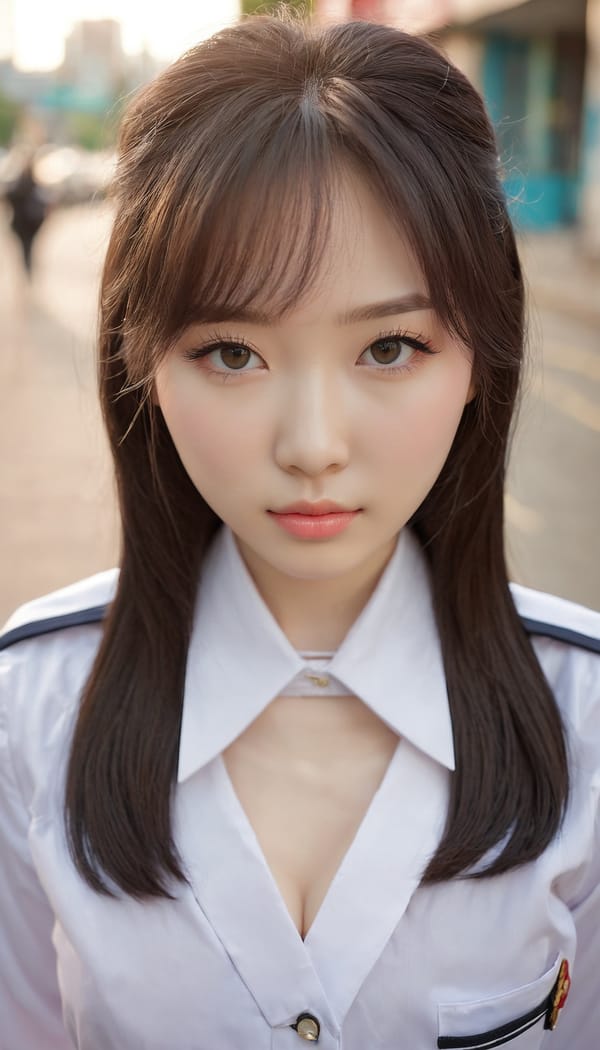 Tags: 21872187, SDXL
{"3": {"inputs": {"seed": 449093096375361, "steps": 32, "cfg": 6.61, "sampler_name": "dpmpp_2m", "scheduler": "karras", "denoise": 1.0, "model": ["27", 0], "positive": ["6", 0], "negative": ["7", 0], "latent_image": ["5", 0]}, "class_type": "KSampler"}, "4": {"inputs": {"ckpt_name": "juggernautxl.safetensors"}, "class_type": "CheckpointLoaderSimple"}, "5": {"inputs": {"width": 768, "height": 1344, "batch_size": 1}, "class_type": "EmptyLatentImage"}, "6": {"inputs": {"text": "28 year old girl, (russian:0.99), (korean:1.11), (idol:1.00), (cute:1.06), (eyelashes:0.98), (pale skin:1.07), (sexy lips:0.98), (detailed face:1.07), (blush:1.09), (double eyelids:0.96), (seductive pose:1.04), (slim:1.14), (beautiful eyes:0.95), (temptress:0.97), (seductive facial expression:1.07), (in a seductive pose:1.07), (large perky breasts:1.05), (cleavage:1.00), (thigh gap:1.14), (school uniform:1.09), choker, busy street, (candid cinema:1.01), (portra:1.08), (natural looking skin:1.05), (skin fuzz:1.08), (textured skin:1.07), (RAW:1.01), (film:1.00), (soft lighting:1.04), (detailed skin:1.03)", "clip": ["27", 1]}, "class_type": "CLIPTextEncode"}, "7": {"inputs": {"text": "(distorted:1.13), (bad hands:1.14), (open mouth:1.12), (twisted:1.06), (watermark:1.12), (worst quality:1.05), (low resolution:1.12)", "clip": ["27", 1]}, "class_type": "CLIPTextEncode"}, "8": {"inputs": {"samples": ["3", 0], "vae": ["4", 2]}, "class_type": "VAEDecode"}, "25": {"inputs": {"lora_name": "nudify_xl.safetensors", "strength_model": 0.16, "strength_clip": 0.04, "model": ["4", 0], "clip": ["4", 1]}, "class_type": "LoraLoader"}, "26": {"inputs": {"lora_name": "shirtlift_SDXL_v2.safetensors", "strength_model": 0.0, "strength_clip": 0.01, "model": ["25", 0], "clip": ["25", 1]}, "class_type": "LoraLoader"}, "27": {"inputs": {"lora_name": "PerfectEyesXL.safetensors", "strength_model": 0.06, "strength_clip": 0.19, "model": ["26", 0], "clip": ["26", 1]}, "class_type": "LoraLoader"}, "30": {"inputs": {"model_name": "4x_NMKD-Superscale-SP_178000_G.pth"}, "class_type": "UpscaleModelLoader"}, "31": {"inputs": {"upscale_model": ["30", 0], "image": ["8", 0]}, "class_type": "ImageUpscaleWithModel"}, "32": {"inputs": {"upscale_method": "lanczos", "scale_by": 0.5, "image": ["31", 0]}, "class_type": "ImageScaleBy"}, "33": {"inputs": {"pixels": ["32", 0], "vae": ["4", 2]}, "class_type": "VAEEncode"}, "34": {"inputs": {"seed": 449093096375361, "steps": 32, "cfg": 6.61, "sampler_name": "dpmpp_2m", "scheduler": "karras", "denoise": 0.3, "model": ["27", 0], "positive": ["6", 0], "negative": ["7", 0], "latent_image": ["33", 0]}, "class_type": "KSampler"}, "36": {"inputs": {"samples": ["34", 0], "vae": ["4", 2]}, "class_type": "VAEDecode"}, "39": {"inputs": {"filename_prefix": "comfyapi-1728145797861", "images": ["36", 0]}, "class_type": "SaveImage"}}