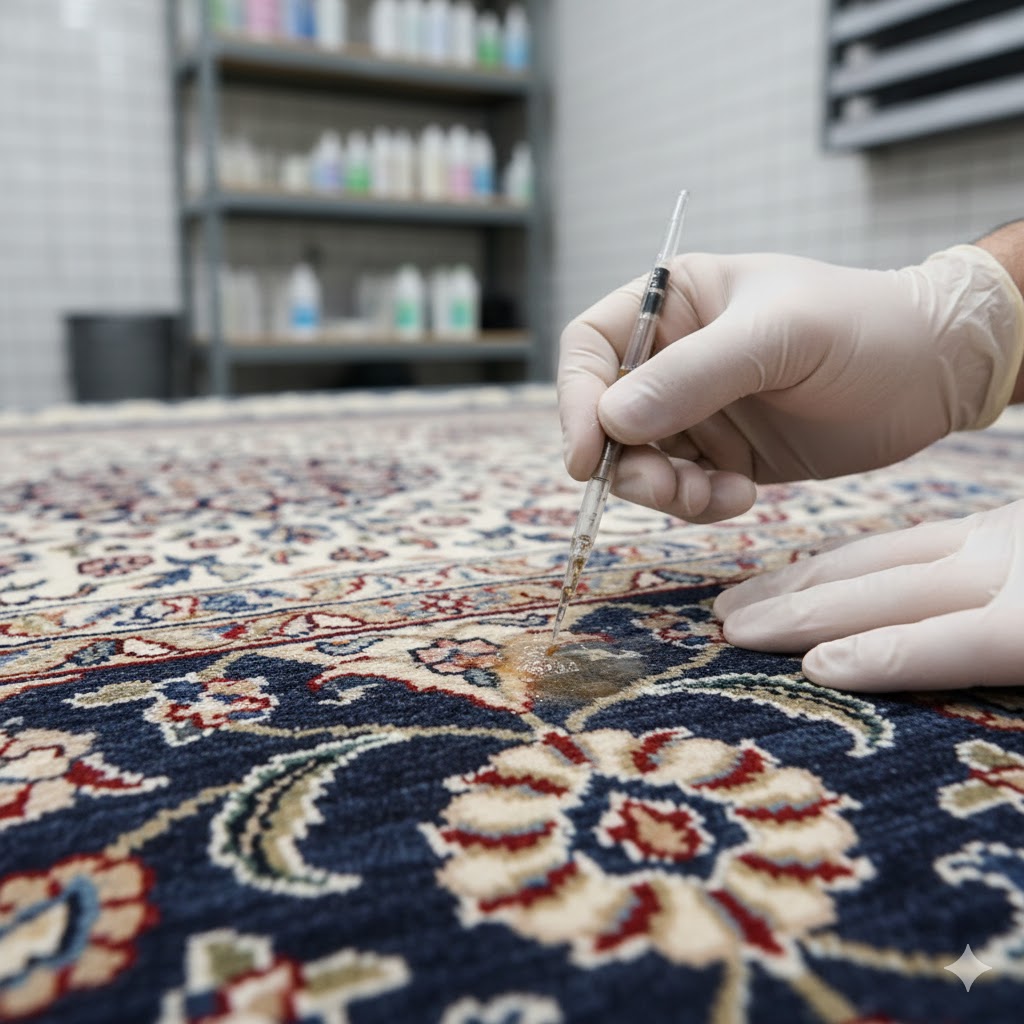 مرحله خشک کردن کنترل شده فرش در پرند