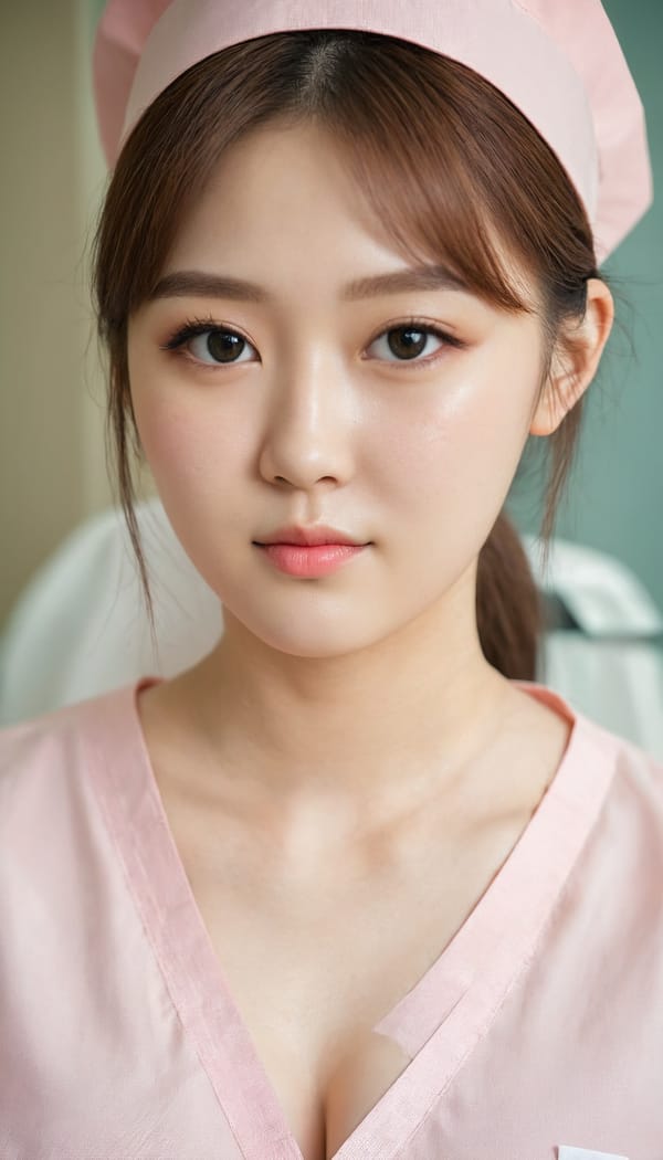 Tags: 21872187, SDXL
{"3": {"inputs": {"seed": 166020014866113, "steps": 64, "cfg": 5.64, "sampler_name": "dpmpp_2m", "scheduler": "karras", "denoise": 1.0, "model": ["27", 0], "positive": ["6", 0], "negative": ["7", 0], "latent_image": ["5", 0]}, "class_type": "KSampler"}, "4": {"inputs": {"ckpt_name": "juggernautXL_v8Rundiffusion.safetensors"}, "class_type": "CheckpointLoaderSimple"}, "5": {"inputs": {"width": 768, "height": 1344, "batch_size": 1}, "class_type": "EmptyLatentImage"}, "6": {"inputs": {"text": "20 year old girl, (irish:1.12), (korean:1.13), (cute:1.03), (temptress:0.95), (beautiful eyes:1.04), (slim:0.97), (blush:1.07), (double eyelids:1.10), (idol:1.08), (pale skin:1.09), (detailed face:1.02), (seductive pose:1.01), (seductive facial expression:0.99), (sexy lips:1.00), (eyelashes:1.07), (in a seductive pose:0.95), (large perky breasts:1.10), (cleavage:0.98), (thigh gap:1.14), (nurse in uniform:1.07) working in a hospital ward, (candid cinema:1.02), (detailed skin:1.02), (soft lighting:1.09), (textured skin:1.03), (RAW:1.01), (skin fuzz:1.01), (film:1.07), (portra:1.04), (natural looking skin:1.04)", "clip": ["27", 1]}, "class_type": "CLIPTextEncode"}, "7": {"inputs": {"text": "(worst quality:1.06), (twisted:1.13), (watermark:1.09), (open mouth:1.09), (bad hands:1.10), (low resolution:1.08), (distorted:1.07)", "clip": ["27", 1]}, "class_type": "CLIPTextEncode"}, "8": {"inputs": {"samples": ["3", 0], "vae": ["4", 2]}, "class_type": "VAEDecode"}, "25": {"inputs": {"lora_name": "nudify_xl.safetensors", "strength_model": 0.1, "strength_clip": 0.14, "model": ["4", 0], "clip": ["4", 1]}, "class_type": "LoraLoader"}, "26": {"inputs": {"lora_name": "shirtlift_SDXL_v2.safetensors", "strength_model": 0.07, "strength_clip": 0.0, "model": ["25", 0], "clip": ["25", 1]}, "class_type": "LoraLoader"}, "27": {"inputs": {"lora_name": "PerfectEyesXL.safetensors", "strength_model": 0.13, "strength_clip": 0.07, "model": ["26", 0], "clip": ["26", 1]}, "class_type": "LoraLoader"}, "30": {"inputs": {"model_name": "4x_NMKD-Superscale-SP_178000_G.pth"}, "class_type": "UpscaleModelLoader"}, "31": {"inputs": {"upscale_model": ["30", 0], "image": ["8", 0]}, "class_type": "ImageUpscaleWithModel"}, "32": {"inputs": {"upscale_method": "lanczos", "scale_by": 0.5, "image": ["31", 0]}, "class_type": "ImageScaleBy"}, "33": {"inputs": {"pixels": ["32", 0], "vae": ["4", 2]}, "class_type": "VAEEncode"}, "34": {"inputs": {"seed": 166020014866113, "steps": 64, "cfg": 5.64, "sampler_name": "dpmpp_2m", "scheduler": "karras", "denoise": 0.3, "model": ["27", 0], "positive": ["6", 0], "negative": ["7", 0], "latent_image": ["33", 0]}, "class_type": "KSampler"}, "36": {"inputs": {"samples": ["34", 0], "vae": ["4", 2]}, "class_type": "VAEDecode"}, "39": {"inputs": {"filename_prefix": "comfyapi-1707909170112", "images": ["36", 0]}, "class_type": "SaveImage"}}