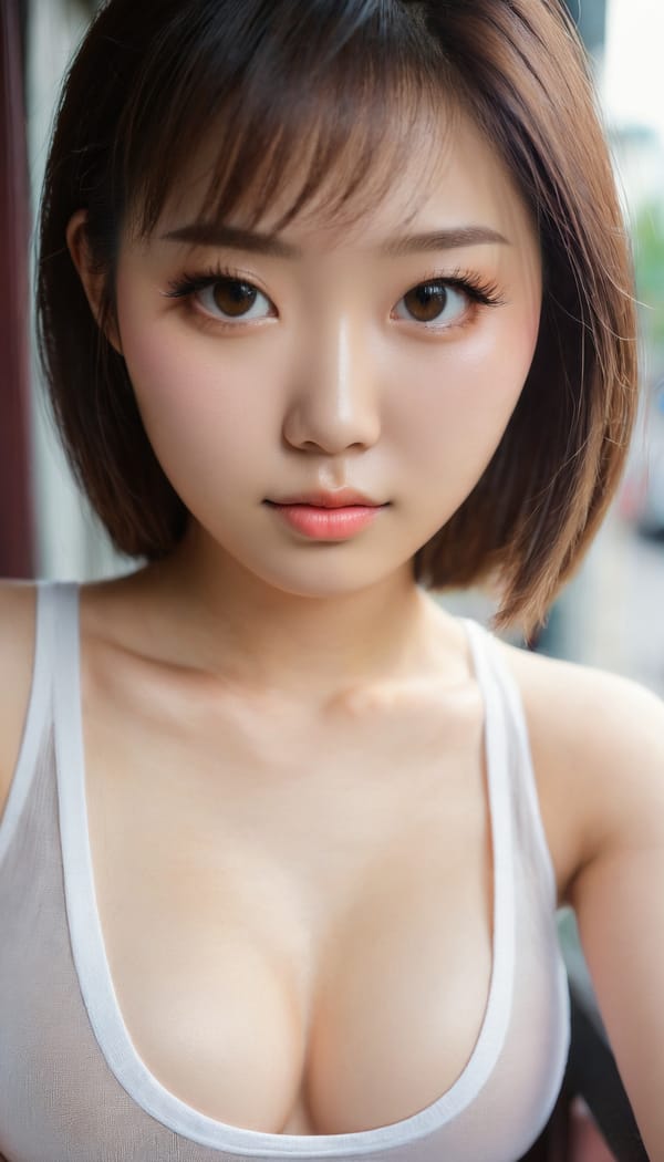 Tags: 21872187, SDXL
{"3": {"inputs": {"seed": 383176827724359, "steps": 32, "cfg": 7.56, "sampler_name": "dpmpp_2m", "scheduler": "karras", "denoise": 1.0, "model": ["27", 0], "positive": ["6", 0], "negative": ["7", 0], "latent_image": ["5", 0]}, "class_type": "KSampler"}, "4": {"inputs": {"ckpt_name": "juggernautxl.safetensors"}, "class_type": "CheckpointLoaderSimple"}, "5": {"inputs": {"width": 768, "height": 1344, "batch_size": 1}, "class_type": "EmptyLatentImage"}, "6": {"inputs": {"text": "20 year old girl, (chinese:1.07), (eyelashes:1.11), (double eyelids:1.03), (seductive pose:0.95), (slim:1.05), (sexy lips:0.98), (temptress:1.08), (cute:1.13), (idol:0.97), (detailed face:1.06), (seductive facial expression:0.97), (beautiful eyes:1.14), (pale skin:1.06), (blush:0.95), (in a seductive pose:0.98), (large perky breasts:1.00), (cleavage:1.10), (thigh gap:1.06), (white tanktop:0.96), busy street, (RAW:1.09), (soft lighting:1.09), (candid cinema:1.09), (skin fuzz:1.02), (film:1.07), (textured skin:1.01), (detailed skin:1.03), (portra:1.01), (natural looking skin:1.06)", "clip": ["27", 1]}, "class_type": "CLIPTextEncode"}, "7": {"inputs": {"text": "(open mouth:1.07), (bad hands:1.09), (twisted:1.08), (low resolution:1.09), (worst quality:1.11), (distorted:1.09), (watermark:1.06)", "clip": ["27", 1]}, "class_type": "CLIPTextEncode"}, "8": {"inputs": {"samples": ["3", 0], "vae": ["4", 2]}, "class_type": "VAEDecode"}, "25": {"inputs": {"lora_name": "nudify_xl.safetensors", "strength_model": 0.25, "strength_clip": 0.04, "model": ["4", 0], "clip": ["4", 1]}, "class_type": "LoraLoader"}, "26": {"inputs": {"lora_name": "shirtlift_SDXL_v2.safetensors", "strength_model": 0.08, "strength_clip": 0.18, "model": ["25", 0], "clip": ["25", 1]}, "class_type": "LoraLoader"}, "27": {"inputs": {"lora_name": "PerfectEyesXL.safetensors", "strength_model": 0.18, "strength_clip": 0.1, "model": ["26", 0], "clip": ["26", 1]}, "class_type": "LoraLoader"}, "30": {"inputs": {"model_name": "4x_NMKD-Superscale-SP_178000_G.pth"}, "class_type": "UpscaleModelLoader"}, "31": {"inputs": {"upscale_model": ["30", 0], "image": ["8", 0]}, "class_type": "ImageUpscaleWithModel"}, "32": {"inputs": {"upscale_method": "lanczos", "scale_by": 0.5, "image": ["31", 0]}, "class_type": "ImageScaleBy"}, "33": {"inputs": {"pixels": ["32", 0], "vae": ["4", 2]}, "class_type": "VAEEncode"}, "34": {"inputs": {"seed": 383176827724359, "steps": 32, "cfg": 7.56, "sampler_name": "dpmpp_2m", "scheduler": "karras", "denoise": 0.3, "model": ["27", 0], "positive": ["6", 0], "negative": ["7", 0], "latent_image": ["33", 0]}, "class_type": "KSampler"}, "36": {"inputs": {"samples": ["34", 0], "vae": ["4", 2]}, "class_type": "VAEDecode"}, "39": {"inputs": {"filename_prefix": "comfyapi-1714829027753", "images": ["36", 0]}, "class_type": "SaveImage"}}