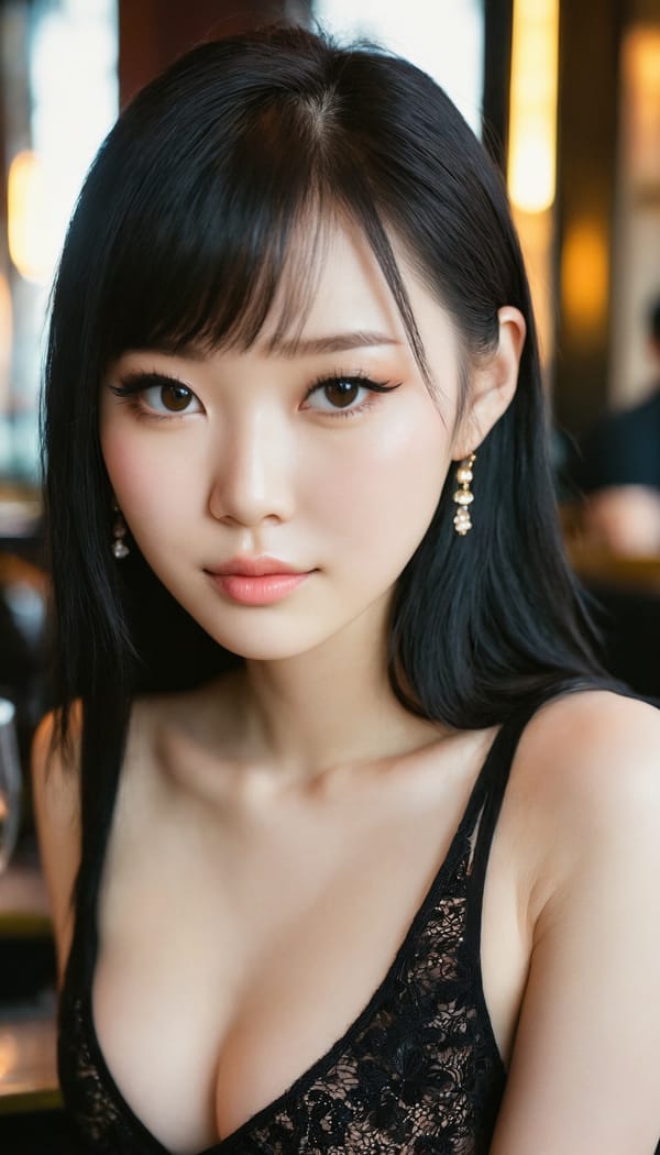 Tags: 21872187, SDXL
{"3": {"inputs": {"seed": 547031051817346, "steps": 64, "cfg": 5.26, "sampler_name": "dpmpp_2m", "scheduler": "karras", "denoise": 1.0, "model": ["27", 0], "positive": ["6", 0], "negative": ["7", 0], "latent_image": ["5", 0]}, "class_type": "KSampler"}, "4": {"inputs": {"ckpt_name": "juggernautxl.safetensors"}, "class_type": "CheckpointLoaderSimple"}, "5": {"inputs": {"width": 768, "height": 1344, "batch_size": 1}, "class_type": "EmptyLatentImage"}, "6": {"inputs": {"text": "20 year old girl, (irish:0.97), (chinese:1.07), (idol:1.01), (sexy lips:1.08), (temptress:0.95), (detailed face:1.04), (cute:1.08), (seductive facial expression:1.03), (seductive pose:1.01), (double eyelids:0.97), (pale skin:1.05), (slim:1.06), (blush:1.00), (eyelashes:1.03), (beautiful eyes:1.05), (in a seductive pose:1.00), (large perky breasts:1.11), (cleavage:0.98), (thigh gap:1.00), (wearing a little black dress:1.08) at a fine dining restaurant, (RAW:1.07), (soft lighting:1.08), (film:1.09), (skin fuzz:1.01), (portra:1.09), (candid cinema:1.04), (detailed skin:1.01), (natural looking skin:1.06), (textured skin:1.04)", "clip": ["27", 1]}, "class_type": "CLIPTextEncode"}, "7": {"inputs": {"text": "(worst quality:1.08), (open mouth:1.10), (twisted:1.06), (watermark:1.10), (distorted:1.05), (low resolution:1.11), (bad hands:1.07)", "clip": ["27", 1]}, "class_type": "CLIPTextEncode"}, "8": {"inputs": {"samples": ["3", 0], "vae": ["4", 2]}, "class_type": "VAEDecode"}, "25": {"inputs": {"lora_name": "nudify_xl.safetensors", "strength_model": 0.19, "strength_clip": 0.14, "model": ["4", 0], "clip": ["4", 1]}, "class_type": "LoraLoader"}, "26": {"inputs": {"lora_name": "shirtlift_SDXL_v2.safetensors", "strength_model": 0.0, "strength_clip": 0.18, "model": ["25", 0], "clip": ["25", 1]}, "class_type": "LoraLoader"}, "27": {"inputs": {"lora_name": "PerfectEyesXL.safetensors", "strength_model": 0.09, "strength_clip": 0.1, "model": ["26", 0], "clip": ["26", 1]}, "class_type": "LoraLoader"}, "30": {"inputs": {"model_name": "4x_NMKD-Superscale-SP_178000_G.pth"}, "class_type": "UpscaleModelLoader"}, "31": {"inputs": {"upscale_model": ["30", 0], "image": ["8", 0]}, "class_type": "ImageUpscaleWithModel"}, "32": {"inputs": {"upscale_method": "lanczos", "scale_by": 0.5, "image": ["31", 0]}, "class_type": "ImageScaleBy"}, "33": {"inputs": {"pixels": ["32", 0], "vae": ["4", 2]}, "class_type": "VAEEncode"}, "34": {"inputs": {"seed": 547031051817346, "steps": 64, "cfg": 5.26, "sampler_name": "dpmpp_2m", "scheduler": "karras", "denoise": 0.3, "model": ["27", 0], "positive": ["6", 0], "negative": ["7", 0], "latent_image": ["33", 0]}, "class_type": "KSampler"}, "36": {"inputs": {"samples": ["34", 0], "vae": ["4", 2]}, "class_type": "VAEDecode"}, "39": {"inputs": {"filename_prefix": "comfyapi-1728140646839", "images": ["36", 0]}, "class_type": "SaveImage"}}