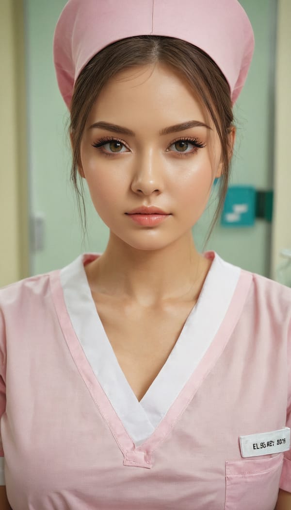 Tags: 21872187, SDXL
{"3": {"inputs": {"seed": 394313661018045, "steps": 64, "cfg": 5.6, "sampler_name": "dpmpp_2m", "scheduler": "karras", "denoise": 1.0, "model": ["27", 0], "positive": ["6", 0], "negative": ["7", 0], "latent_image": ["5", 0]}, "class_type": "KSampler"}, "4": {"inputs": {"ckpt_name": "juggernautxl.safetensors"}, "class_type": "CheckpointLoaderSimple"}, "5": {"inputs": {"width": 768, "height": 1344, "batch_size": 1}, "class_type": "EmptyLatentImage"}, "6": {"inputs": {"text": "28 year old girl, (russian:1.01), (seductive facial expression:1.11), (blush:1.03), (sexy lips:1.08), (eyelashes:1.10), (cute:0.98), (double eyelids:1.05), (beautiful eyes:1.00), (detailed face:0.96), (seductive pose:1.14), (slim:1.09), (in a seductive pose:1.13), (large perky breasts:1.01), (cleavage:1.00), (thigh gap:1.04), (nurse in uniform:1.05) working in a hospital ward, (candid cinema:1.01), (film:1.03), (textured skin:1.03), (portra:1.04), (soft lighting:1.06), (skin fuzz:1.07), (natural looking skin:1.01), (RAW:1.04), (detailed skin:1.01)", "clip": ["27", 1]}, "class_type": "CLIPTextEncode"}, "7": {"inputs": {"text": "(twisted:1.07), (low resolution:1.07), (watermark:1.05), (bad hands:1.13), (distorted:1.11), (worst quality:1.10), (open mouth:1.10)", "clip": ["27", 1]}, "class_type": "CLIPTextEncode"}, "8": {"inputs": {"samples": ["3", 0], "vae": ["4", 2]}, "class_type": "VAEDecode"}, "25": {"inputs": {"lora_name": "nudify_xl.safetensors", "strength_model": 0.04, "strength_clip": 0.03, "model": ["4", 0], "clip": ["4", 1]}, "class_type": "LoraLoader"}, "26": {"inputs": {"lora_name": "shirtlift_SDXL_v2.safetensors", "strength_model": 0.03, "strength_clip": 0.15, "model": ["25", 0], "clip": ["25", 1]}, "class_type": "LoraLoader"}, "27": {"inputs": {"lora_name": "PerfectEyesXL.safetensors", "strength_model": 0.08, "strength_clip": 0.07, "model": ["26", 0], "clip": ["26", 1]}, "class_type": "LoraLoader"}, "30": {"inputs": {"model_name": "4x_NMKD-Superscale-SP_178000_G.pth"}, "class_type": "UpscaleModelLoader"}, "31": {"inputs": {"upscale_model": ["30", 0], "image": ["8", 0]}, "class_type": "ImageUpscaleWithModel"}, "32": {"inputs": {"upscale_method": "lanczos", "scale_by": 0.5, "image": ["31", 0]}, "class_type": "ImageScaleBy"}, "33": {"inputs": {"pixels": ["32", 0], "vae": ["4", 2]}, "class_type": "VAEEncode"}, "34": {"inputs": {"seed": 394313661018045, "steps": 64, "cfg": 5.6, "sampler_name": "dpmpp_2m", "scheduler": "karras", "denoise": 0.3, "model": ["27", 0], "positive": ["6", 0], "negative": ["7", 0], "latent_image": ["33", 0]}, "class_type": "KSampler"}, "36": {"inputs": {"samples": ["34", 0], "vae": ["4", 2]}, "class_type": "VAEDecode"}, "39": {"inputs": {"filename_prefix": "comfyapi-1726924081208", "images": ["36", 0]}, "class_type": "SaveImage"}}