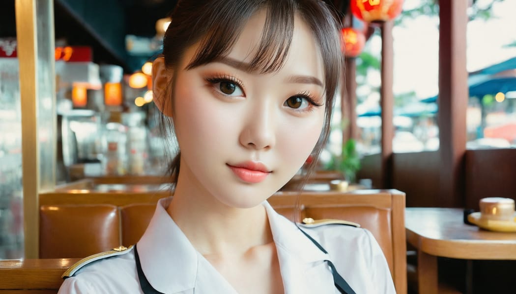 Tags: 21872187, SDXL
{"3": {"inputs": {"seed": 383185389878163, "steps": 64, "cfg": 7.16, "sampler_name": "dpmpp_2m", "scheduler": "karras", "denoise": 1.0, "model": ["27", 0], "positive": ["6", 0], "negative": ["7", 0], "latent_image": ["5", 0]}, "class_type": "KSampler"}, "4": {"inputs": {"ckpt_name": "juggernautxl.safetensors"}, "class_type": "CheckpointLoaderSimple"}, "5": {"inputs": {"width": 1344, "height": 768, "batch_size": 1}, "class_type": "EmptyLatentImage"}, "6": {"inputs": {"text": "19 year old girl, (chinese:1.05), (taiwanese:0.96), (ukrainian:1.08), (double eyelids:1.06), (cute:1.04), (eyelashes:1.10), (detailed face:0.97), (blush:1.01), (beautiful eyes:1.10), (idol:0.96), (sexy lips:1.02), (pale skin:1.10), (seductive facial expression:1.14), (temptress:0.96), (slim:0.97), (seductive pose:0.96), (in a seductive pose:0.96), (large perky breasts:1.02), (cleavage:0.96), (thigh gap:1.04), (a waitress in uniform:1.00) working at a restaurant, (RAW:1.03), (textured skin:1.08), (soft lighting:1.03), (film:1.02), (portra:1.08), (detailed skin:1.01), (natural looking skin:1.09), (skin fuzz:1.08), (candid cinema:1.02)", "clip": ["27", 1]}, "class_type": "CLIPTextEncode"}, "7": {"inputs": {"text": "(low resolution:1.06), (twisted:1.11), (open mouth:1.14), (bad hands:1.08), (distorted:1.09), (watermark:1.06), (worst quality:1.09)", "clip": ["27", 1]}, "class_type": "CLIPTextEncode"}, "8": {"inputs": {"samples": ["3", 0], "vae": ["4", 2]}, "class_type": "VAEDecode"}, "25": {"inputs": {"lora_name": "nudify_xl.safetensors", "strength_model": 0.19, "strength_clip": 0.04, "model": ["4", 0], "clip": ["4", 1]}, "class_type": "LoraLoader"}, "26": {"inputs": {"lora_name": "shirtlift_SDXL_v2.safetensors", "strength_model": 0.06, "strength_clip": 0.05, "model": ["25", 0], "clip": ["25", 1]}, "class_type": "LoraLoader"}, "27": {"inputs": {"lora_name": "PerfectEyesXL.safetensors", "strength_model": 0.12, "strength_clip": 0.12, "model": ["26", 0], "clip": ["26", 1]}, "class_type": "LoraLoader"}, "30": {"inputs": {"model_name": "4x_NMKD-Superscale-SP_178000_G.pth"}, "class_type": "UpscaleModelLoader"}, "31": {"inputs": {"upscale_model": ["30", 0], "image": ["8", 0]}, "class_type": "ImageUpscaleWithModel"}, "32": {"inputs": {"upscale_method": "lanczos", "scale_by": 0.5, "image": ["31", 0]}, "class_type": "ImageScaleBy"}, "33": {"inputs": {"pixels": ["32", 0], "vae": ["4", 2]}, "class_type": "VAEEncode"}, "34": {"inputs": {"seed": 383185389878163, "steps": 64, "cfg": 7.16, "sampler_name": "dpmpp_2m", "scheduler": "karras", "denoise": 0.3, "model": ["27", 0], "positive": ["6", 0], "negative": ["7", 0], "latent_image": ["33", 0]}, "class_type": "KSampler"}, "36": {"inputs": {"samples": ["34", 0], "vae": ["4", 2]}, "class_type": "VAEDecode"}, "39": {"inputs": {"filename_prefix": "comfyapi-1718723985903", "images": ["36", 0]}, "class_type": "SaveImage"}}