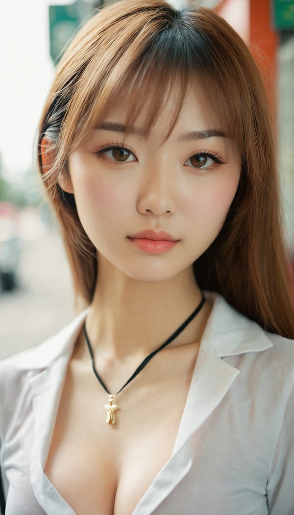 Tags: 21872187, SDXL
{"3": {"inputs": {"seed": 141206885318321, "steps": 32, "cfg": 6.08, "sampler_name": "dpmpp_2m", "scheduler": "karras", "denoise": 1.0, "model": ["27", 0], "positive": ["6", 0], "negative": ["7", 0], "latent_image": ["5", 0]}, "class_type": "KSampler"}, "4": {"inputs": {"ckpt_name": "juggernautxl.safetensors"}, "class_type": "CheckpointLoaderSimple"}, "5": {"inputs": {"width": 768, "height": 1344, "batch_size": 1}, "class_type": "EmptyLatentImage"}, "6": {"inputs": {"text": "24 year old girl, (taiwanese:1.00), (russian:1.12), (sexy lips:1.07), (seductive facial expression:0.95), (detailed face:1.06), (slim:1.09), (seductive pose:1.12), (double eyelids:1.02), (pale skin:1.02), (temptress:0.96), (blush:0.97), (eyelashes:1.08), (beautiful eyes:1.00), (idol:1.02), (in a seductive pose:1.07), (large perky breasts:1.13), (cleavage:1.11), (thigh gap:0.98), (school uniform:1.04), choker, busy street, (portra:1.09), (detailed skin:1.04), (candid cinema:1.07), (skin fuzz:1.00), (RAW:1.06), (soft lighting:1.02), (film:1.03), (textured skin:1.09), (natural looking skin:1.08)", "clip": ["27", 1]}, "class_type": "CLIPTextEncode"}, "7": {"inputs": {"text": "(low resolution:1.14), (twisted:1.06), (open mouth:1.09), (bad hands:1.10), (watermark:1.05), (distorted:1.13), (worst quality:1.07)", "clip": ["27", 1]}, "class_type": "CLIPTextEncode"}, "8": {"inputs": {"samples": ["3", 0], "vae": ["4", 2]}, "class_type": "VAEDecode"}, "25": {"inputs": {"lora_name": "nudify_xl.safetensors", "strength_model": 0.34, "strength_clip": 0.2, "model": ["4", 0], "clip": ["4", 1]}, "class_type": "LoraLoader"}, "26": {"inputs": {"lora_name": "shirtlift_SDXL_v2.safetensors", "strength_model": 0.09, "strength_clip": 0.06, "model": ["25", 0], "clip": ["25", 1]}, "class_type": "LoraLoader"}, "27": {"inputs": {"lora_name": "PerfectEyesXL.safetensors", "strength_model": 0.0, "strength_clip": 0.04, "model": ["26", 0], "clip": ["26", 1]}, "class_type": "LoraLoader"}, "30": {"inputs": {"model_name": "4x_NMKD-Superscale-SP_178000_G.pth"}, "class_type": "UpscaleModelLoader"}, "31": {"inputs": {"upscale_model": ["30", 0], "image": ["8", 0]}, "class_type": "ImageUpscaleWithModel"}, "32": {"inputs": {"upscale_method": "lanczos", "scale_by": 0.5, "image": ["31", 0]}, "class_type": "ImageScaleBy"}, "33": {"inputs": {"pixels": ["32", 0], "vae": ["4", 2]}, "class_type": "VAEEncode"}, "34": {"inputs": {"seed": 141206885318321, "steps": 32, "cfg": 6.08, "sampler_name": "dpmpp_2m", "scheduler": "karras", "denoise": 0.3, "model": ["27", 0], "positive": ["6", 0], "negative": ["7", 0], "latent_image": ["33", 0]}, "class_type": "KSampler"}, "36": {"inputs": {"samples": ["34", 0], "vae": ["4", 2]}, "class_type": "VAEDecode"}, "39": {"inputs": {"filename_prefix": "comfyapi-1715974182199", "images": ["36", 0]}, "class_type": "SaveImage"}}