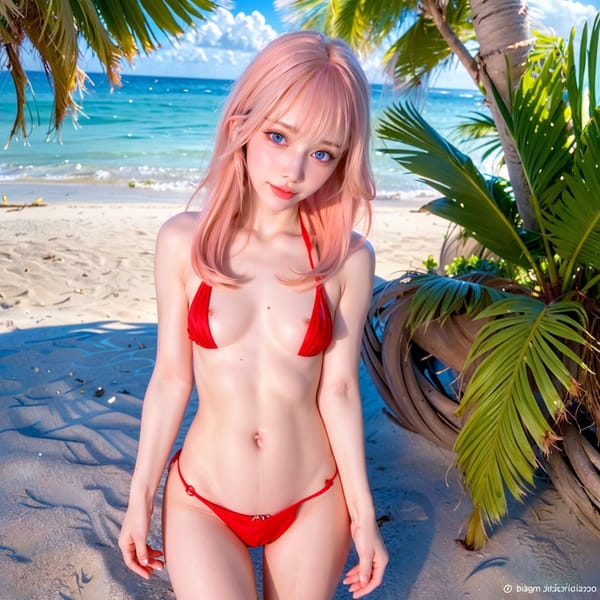 Tags: 21872187
(ukrainian:1.01), beach, (bikini:1.17), <lora:skirtlift-v4:0.98 <lora:Addams:0.30>, extremely detailed face, cute, sexy lips, seductive smile, double eyelids, eyelashes, pale skin, perky breasts, full body portrait, textured skin, RAW, sharp, (long slim legs:1.15), (thigh gap:1.16), blush, (stunningly attractive:1.09), (dramatic:0.96)
Negative prompt: black and white, (worst quality:1.94)
Steps: 32, Sampler: DPM++ 2M Karras, CFG scale: 7.39, Seed: 3083807926, Size: 768x768, Model hash: fc2511737a, Model: chilloutmix_NiPrunedFp32Fix, Seed resize from: -1x-1, Denoising strength: 0.35, Version: v1.2.1, Hires upscale: 2.5, Hires steps: 16, Hires upscaler: ESRGAN_4x