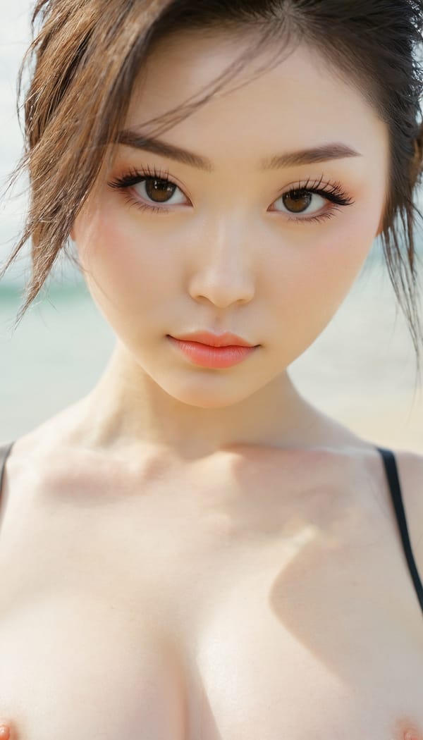 Tags: 21872187, SDXL
{"3": {"inputs": {"seed": 465796429584091, "steps": 32, "cfg": 6.36, "sampler_name": "dpmpp_2m", "scheduler": "karras", "denoise": 1.0, "model": ["27", 0], "positive": ["6", 0], "negative": ["7", 0], "latent_image": ["5", 0]}, "class_type": "KSampler"}, "4": {"inputs": {"ckpt_name": "juggernautxl.safetensors"}, "class_type": "CheckpointLoaderSimple"}, "5": {"inputs": {"width": 768, "height": 1344, "batch_size": 1}, "class_type": "EmptyLatentImage"}, "6": {"inputs": {"text": "23 year old girl, (irish:1.13), (japanese:1.12), (temptress:1.10), (sexy lips:0.95), (idol:1.09), (pale skin:1.12), (blush:1.09), (slim:1.00), (seductive facial expression:1.11), (cute:1.00), (detailed face:1.00), (double eyelids:1.12), (eyelashes:1.09), (beautiful eyes:0.95), (seductive pose:1.11), (on all fours:0.95), (spreading ass cheeks:0.98), (from behind:1.10), (backboob:1.06), wearing (bikini:1.14) at a beach, (portra:1.02), (detailed skin:1.02), (textured skin:1.02), (film:1.09), (RAW:1.00), (natural looking skin:1.09), (soft lighting:1.04), (skin fuzz:1.06), (candid cinema:1.02)", "clip": ["27", 1]}, "class_type": "CLIPTextEncode"}, "7": {"inputs": {"text": "(low resolution:1.07), (worst quality:1.11), (twisted:1.06), (open mouth:1.14), (bad hands:1.11), (distorted:1.08), (watermark:1.06)", "clip": ["27", 1]}, "class_type": "CLIPTextEncode"}, "8": {"inputs": {"samples": ["3", 0], "vae": ["4", 2]}, "class_type": "VAEDecode"}, "25": {"inputs": {"lora_name": "nudify_xl.safetensors", "strength_model": 0.35, "strength_clip": 0.07, "model": ["4", 0], "clip": ["4", 1]}, "class_type": "LoraLoader"}, "26": {"inputs": {"lora_name": "shirtlift_SDXL_v2.safetensors", "strength_model": 0.0, "strength_clip": 0.19, "model": ["25", 0], "clip": ["25", 1]}, "class_type": "LoraLoader"}, "27": {"inputs": {"lora_name": "PerfectEyesXL.safetensors", "strength_model": 0.15, "strength_clip": 0.13, "model": ["26", 0], "clip": ["26", 1]}, "class_type": "LoraLoader"}, "30": {"inputs": {"model_name": "4x_NMKD-Superscale-SP_178000_G.pth"}, "class_type": "UpscaleModelLoader"}, "31": {"inputs": {"upscale_model": ["30", 0], "image": ["8", 0]}, "class_type": "ImageUpscaleWithModel"}, "32": {"inputs": {"upscale_method": "lanczos", "scale_by": 0.5, "image": ["31", 0]}, "class_type": "ImageScaleBy"}, "33": {"inputs": {"pixels": ["32", 0], "vae": ["4", 2]}, "class_type": "VAEEncode"}, "34": {"inputs": {"seed": 465796429584091, "steps": 32, "cfg": 6.36, "sampler_name": "dpmpp_2m", "scheduler": "karras", "denoise": 0.3, "model": ["27", 0], "positive": ["6", 0], "negative": ["7", 0], "latent_image": ["33", 0]}, "class_type": "KSampler"}, "36": {"inputs": {"samples": ["34", 0], "vae": ["4", 2]}, "class_type": "VAEDecode"}, "39": {"inputs": {"filename_prefix": "comfyapi-1714474956705", "images": ["36", 0]}, "class_type": "SaveImage"}}