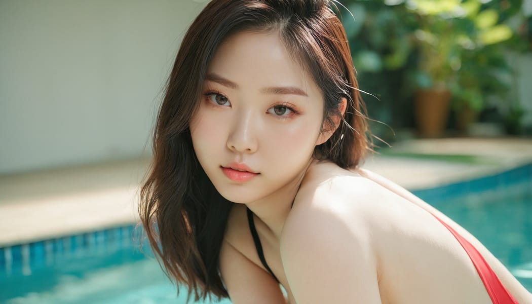 Tags: 21872187, SDXL
{"3": {"inputs": {"seed": 835859249713145, "steps": 64, "cfg": 6.04, "sampler_name": "dpmpp_2m", "scheduler": "karras", "denoise": 1.0, "model": ["27", 0], "positive": ["6", 0], "negative": ["7", 0], "latent_image": ["5", 0]}, "class_type": "KSampler"}, "4": {"inputs": {"ckpt_name": "juggernautxl.safetensors"}, "class_type": "CheckpointLoaderSimple"}, "5": {"inputs": {"width": 1344, "height": 768, "batch_size": 1}, "class_type": "EmptyLatentImage"}, "6": {"inputs": {"text": "21 year old girl, (korean:0.96), (seductive pose:0.98), (beautiful eyes:1.07), (cute:1.02), (temptress:1.11), (slim:1.03), (blush:1.00), (eyelashes:0.95), (pale skin:1.05), (idol:0.97), (seductive facial expression:1.04), (double eyelids:0.97), (detailed face:0.97), (perky ass:1.14), (exposed ass:1.06), (looking back:1.09), (sexy ass:1.04), (thigh gap:0.97), (in a swimsuit:0.98) at a pool, (detailed skin:1.02), (candid cinema:1.04), (skin fuzz:1.07), (portra:1.07), (film:1.01), (RAW:1.09), (soft lighting:1.06), (textured skin:1.04), (natural looking skin:1.00)", "clip": ["27", 1]}, "class_type": "CLIPTextEncode"}, "7": {"inputs": {"text": "(watermark:1.14), (worst quality:1.10), (twisted:1.12), (open mouth:1.06), (bad hands:1.11), (low resolution:1.10), (distorted:1.14)", "clip": ["27", 1]}, "class_type": "CLIPTextEncode"}, "8": {"inputs": {"samples": ["3", 0], "vae": ["4", 2]}, "class_type": "VAEDecode"}, "25": {"inputs": {"lora_name": "nudify_xl.safetensors", "strength_model": 0.09, "strength_clip": 0.08, "model": ["4", 0], "clip": ["4", 1]}, "class_type": "LoraLoader"}, "26": {"inputs": {"lora_name": "shirtlift_SDXL_v2.safetensors", "strength_model": 0.01, "strength_clip": 0.05, "model": ["25", 0], "clip": ["25", 1]}, "class_type": "LoraLoader"}, "27": {"inputs": {"lora_name": "PerfectEyesXL.safetensors", "strength_model": 0.04, "strength_clip": 0.04, "model": ["26", 0], "clip": ["26", 1]}, "class_type": "LoraLoader"}, "30": {"inputs": {"model_name": "4x_NMKD-Superscale-SP_178000_G.pth"}, "class_type": "UpscaleModelLoader"}, "31": {"inputs": {"upscale_model": ["30", 0], "image": ["8", 0]}, "class_type": "ImageUpscaleWithModel"}, "32": {"inputs": {"upscale_method": "lanczos", "scale_by": 0.5, "image": ["31", 0]}, "class_type": "ImageScaleBy"}, "33": {"inputs": {"pixels": ["32", 0], "vae": ["4", 2]}, "class_type": "VAEEncode"}, "34": {"inputs": {"seed": 835859249713145, "steps": 64, "cfg": 6.04, "sampler_name": "dpmpp_2m", "scheduler": "karras", "denoise": 0.3, "model": ["27", 0], "positive": ["6", 0], "negative": ["7", 0], "latent_image": ["33", 0]}, "class_type": "KSampler"}, "36": {"inputs": {"samples": ["34", 0], "vae": ["4", 2]}, "class_type": "VAEDecode"}, "39": {"inputs": {"filename_prefix": "comfyapi-1732552158777", "images": ["36", 0]}, "class_type": "SaveImage"}}