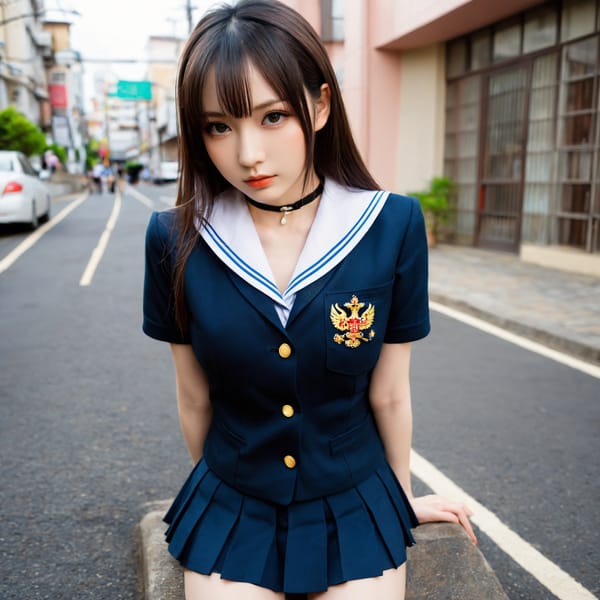 Tags: 21872187, SDXL
{"3": {"inputs": {"seed": 432583681779951, "steps": 32, "cfg": 7.61, "sampler_name": "dpmpp_2m", "scheduler": "karras", "denoise": 1.0, "model": ["27", 0], "positive": ["6", 0], "negative": ["7", 0], "latent_image": ["5", 0]}, "class_type": "KSampler"}, "4": {"inputs": {"ckpt_name": "helloworldxl.safetensors"}, "class_type": "CheckpointLoaderSimple"}, "5": {"inputs": {"width": 1024, "height": 1024, "batch_size": 1}, "class_type": "EmptyLatentImage"}, "6": {"inputs": {"text": "26 year old girl, (japanese:1.10), (russian:1.13), (double eyelids:1.08), (beautiful eyes:1.06), (blush:1.01), (eyelashes:1.12), (seductive pose:0.95), (temptress:1.13), (idol:1.10), (sexy lips:1.03), (seductive facial expression:1.01), (pale skin:1.05), (slim:1.09), (cute:1.09), (detailed face:1.09), (in a seductive pose:1.04), (large perky breasts:1.00), (cleavage:1.11), (thigh gap:1.09), (school uniform:1.14), choker, busy street, (detailed skin:1.07), (natural looking skin:1.06), (film:1.03), (RAW:1.00), (soft lighting:1.06), (candid cinema:1.06), (textured skin:1.00), (skin fuzz:1.04)", "clip": ["27", 1]}, "class_type": "CLIPTextEncode"}, "7": {"inputs": {"text": "(distorted:1.08), (watermark:1.14), (worst quality:1.08), (open mouth:1.08), (bad hands:1.07), (twisted:1.10)", "clip": ["27", 1]}, "class_type": "CLIPTextEncode"}, "8": {"inputs": {"samples": ["3", 0], "vae": ["4", 2]}, "class_type": "VAEDecode"}, "25": {"inputs": {"lora_name": "nudify_xl.safetensors", "strength_model": 0.07, "strength_clip": 0.37, "model": ["4", 0], "clip": ["4", 1]}, "class_type": "LoraLoader"}, "26": {"inputs": {"lora_name": "shirtlift_SDXL_v2.safetensors", "strength_model": 0.03, "strength_clip": 0.13, "model": ["25", 0], "clip": ["25", 1]}, "class_type": "LoraLoader"}, "27": {"inputs": {"lora_name": "PerfectEyesXL.safetensors", "strength_model": 0.09, "strength_clip": 0.0, "model": ["26", 0], "clip": ["26", 1]}, "class_type": "LoraLoader"}, "30": {"inputs": {"model_name": "4x_NMKD-Superscale-SP_178000_G.pth"}, "class_type": "UpscaleModelLoader"}, "31": {"inputs": {"upscale_model": ["30", 0], "image": ["8", 0]}, "class_type": "ImageUpscaleWithModel"}, "32": {"inputs": {"upscale_method": "lanczos", "scale_by": 0.5, "image": ["31", 0]}, "class_type": "ImageScaleBy"}, "33": {"inputs": {"pixels": ["32", 0], "vae": ["4", 2]}, "class_type": "VAEEncode"}, "34": {"inputs": {"seed": 432583681779951, "steps": 32, "cfg": 7.61, "sampler_name": "dpmpp_2m", "scheduler": "karras", "denoise": 0.3, "model": ["27", 0], "positive": ["6", 0], "negative": ["7", 0], "latent_image": ["33", 0]}, "class_type": "KSampler"}, "36": {"inputs": {"samples": ["34", 0], "vae": ["4", 2]}, "class_type": "VAEDecode"}, "39": {"inputs": {"filename_prefix": "comfyapi-1713447477332", "images": ["36", 0]}, "class_type": "SaveImage"}}