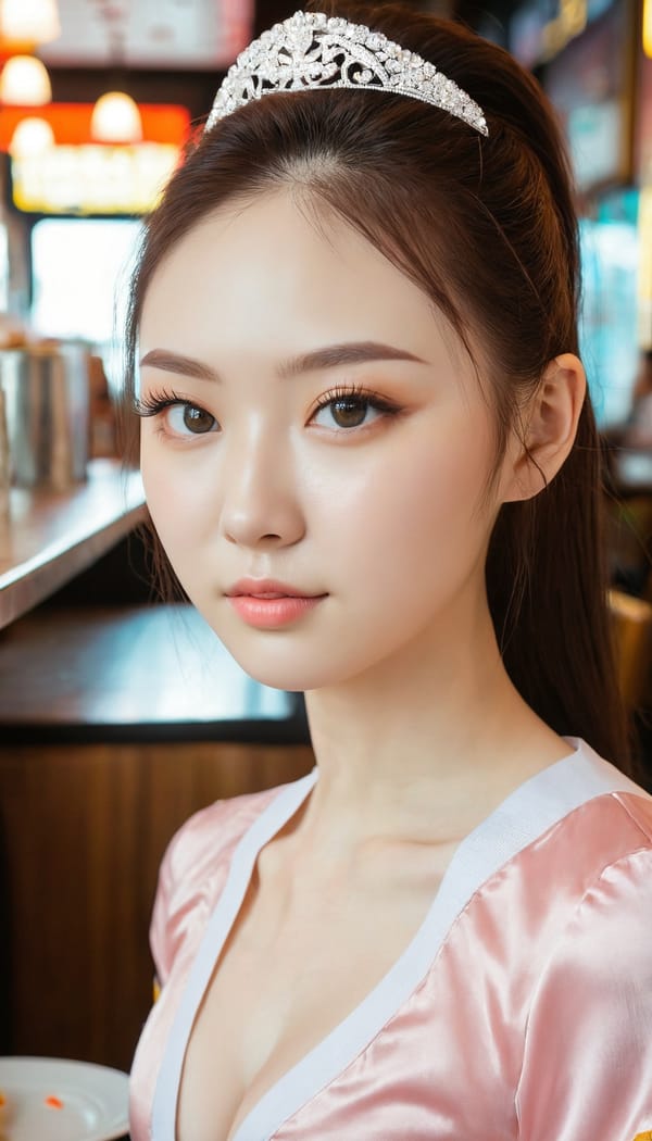 Tags: 21872187, SDXL
{"3": {"inputs": {"seed": 387499210079397, "steps": 64, "cfg": 5.73, "sampler_name": "dpmpp_2m", "scheduler": "karras", "denoise": 1.0, "model": ["27", 0], "positive": ["6", 0], "negative": ["7", 0], "latent_image": ["5", 0]}, "class_type": "KSampler"}, "4": {"inputs": {"ckpt_name": "juggernautxl.safetensors"}, "class_type": "CheckpointLoaderSimple"}, "5": {"inputs": {"width": 768, "height": 1344, "batch_size": 1}, "class_type": "EmptyLatentImage"}, "6": {"inputs": {"text": "22 year old girl, (russian:1.14), (taiwanese:1.03), (beautiful eyes:1.10), (double eyelids:0.96), (pale skin:1.14), (eyelashes:1.05), (cute:1.10), (blush:0.95), (detailed face:1.06), (slim:0.98), (sexy lips:0.95), (idol:1.06), (temptress:1.14), (seductive facial expression:1.08), (seductive pose:0.97), (in a seductive pose:0.96), (large perky breasts:0.96), (cleavage:1.05), (thigh gap:1.02), (a waitress in uniform:0.98) working at a restaurant, (skin fuzz:1.07), (RAW:1.07), (film:1.03), (natural looking skin:1.09), (detailed skin:1.06), (textured skin:1.06), (portra:1.08), (soft lighting:1.05), (candid cinema:1.00)", "clip": ["27", 1]}, "class_type": "CLIPTextEncode"}, "7": {"inputs": {"text": "(worst quality:1.09), (twisted:1.11), (watermark:1.12), (distorted:1.08), (bad hands:1.06), (low resolution:1.05), (open mouth:1.14)", "clip": ["27", 1]}, "class_type": "CLIPTextEncode"}, "8": {"inputs": {"samples": ["3", 0], "vae": ["4", 2]}, "class_type": "VAEDecode"}, "25": {"inputs": {"lora_name": "nudify_xl.safetensors", "strength_model": 0.26, "strength_clip": 0.11, "model": ["4", 0], "clip": ["4", 1]}, "class_type": "LoraLoader"}, "26": {"inputs": {"lora_name": "shirtlift_SDXL_v2.safetensors", "strength_model": 0.15, "strength_clip": 0.19, "model": ["25", 0], "clip": ["25", 1]}, "class_type": "LoraLoader"}, "27": {"inputs": {"lora_name": "PerfectEyesXL.safetensors", "strength_model": 0.06, "strength_clip": 0.17, "model": ["26", 0], "clip": ["26", 1]}, "class_type": "LoraLoader"}, "30": {"inputs": {"model_name": "4x_NMKD-Superscale-SP_178000_G.pth"}, "class_type": "UpscaleModelLoader"}, "31": {"inputs": {"upscale_model": ["30", 0], "image": ["8", 0]}, "class_type": "ImageUpscaleWithModel"}, "32": {"inputs": {"upscale_method": "lanczos", "scale_by": 0.5, "image": ["31", 0]}, "class_type": "ImageScaleBy"}, "33": {"inputs": {"pixels": ["32", 0], "vae": ["4", 2]}, "class_type": "VAEEncode"}, "34": {"inputs": {"seed": 387499210079397, "steps": 64, "cfg": 5.73, "sampler_name": "dpmpp_2m", "scheduler": "karras", "denoise": 0.3, "model": ["27", 0], "positive": ["6", 0], "negative": ["7", 0], "latent_image": ["33", 0]}, "class_type": "KSampler"}, "36": {"inputs": {"samples": ["34", 0], "vae": ["4", 2]}, "class_type": "VAEDecode"}, "39": {"inputs": {"filename_prefix": "comfyapi-1726236850251", "images": ["36", 0]}, "class_type": "SaveImage"}}