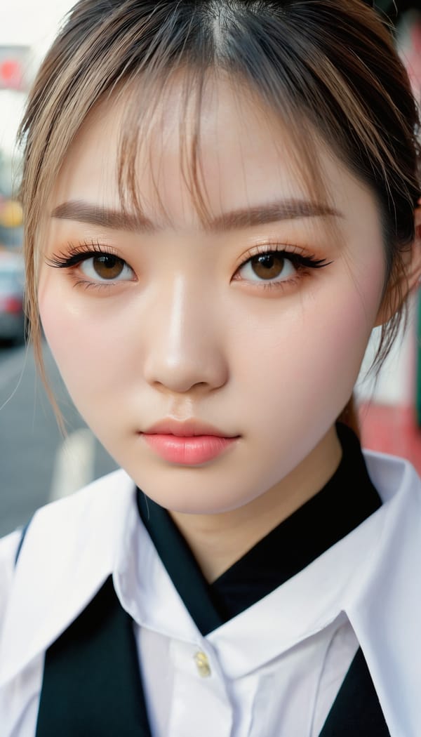 Tags: 21872187, SDXL
{"3": {"inputs": {"seed": 539731119733137, "steps": 64, "cfg": 7.43, "sampler_name": "dpmpp_2m", "scheduler": "karras", "denoise": 1.0, "model": ["27", 0], "positive": ["6", 0], "negative": ["7", 0], "latent_image": ["5", 0]}, "class_type": "KSampler"}, "4": {"inputs": {"ckpt_name": "juggernautxl.safetensors"}, "class_type": "CheckpointLoaderSimple"}, "5": {"inputs": {"width": 768, "height": 1344, "batch_size": 1}, "class_type": "EmptyLatentImage"}, "6": {"inputs": {"text": "19 year old girl, (japanese:1.06), (eyelashes:0.98), (pale skin:1.11), (double eyelids:1.14), (sexy lips:1.03), (slim:1.03), (cute:0.95), (beautiful eyes:1.12), (blush:0.95), (detailed face:1.11), (seductive pose:1.10), (temptress:0.98), (idol:1.14), (perky ass:1.11), (exposed ass:1.11), (looking back:1.09), (sexy ass:1.11), (thigh gap:1.02), (school uniform:1.03), choker, busy street, (candid cinema:1.07), (film:1.06), (portra:1.02), (RAW:1.08), (soft lighting:1.03), (skin fuzz:1.05), (textured skin:1.09), (natural looking skin:1.00), (detailed skin:1.02)", "clip": ["27", 1]}, "class_type": "CLIPTextEncode"}, "7": {"inputs": {"text": "(twisted:1.09), (watermark:1.12), (low resolution:1.14), (bad hands:1.06), (distorted:1.07), (open mouth:1.12), (worst quality:1.05)", "clip": ["27", 1]}, "class_type": "CLIPTextEncode"}, "8": {"inputs": {"samples": ["3", 0], "vae": ["4", 2]}, "class_type": "VAEDecode"}, "25": {"inputs": {"lora_name": "nudify_xl.safetensors", "strength_model": 0.28, "strength_clip": 0.0, "model": ["4", 0], "clip": ["4", 1]}, "class_type": "LoraLoader"}, "26": {"inputs": {"lora_name": "shirtlift_SDXL_v2.safetensors", "strength_model": 0.01, "strength_clip": 0.02, "model": ["25", 0], "clip": ["25", 1]}, "class_type": "LoraLoader"}, "27": {"inputs": {"lora_name": "PerfectEyesXL.safetensors", "strength_model": 0.04, "strength_clip": 0.01, "model": ["26", 0], "clip": ["26", 1]}, "class_type": "LoraLoader"}, "30": {"inputs": {"model_name": "4x_NMKD-Superscale-SP_178000_G.pth"}, "class_type": "UpscaleModelLoader"}, "31": {"inputs": {"upscale_model": ["30", 0], "image": ["8", 0]}, "class_type": "ImageUpscaleWithModel"}, "32": {"inputs": {"upscale_method": "lanczos", "scale_by": 0.5, "image": ["31", 0]}, "class_type": "ImageScaleBy"}, "33": {"inputs": {"pixels": ["32", 0], "vae": ["4", 2]}, "class_type": "VAEEncode"}, "34": {"inputs": {"seed": 539731119733137, "steps": 64, "cfg": 7.43, "sampler_name": "dpmpp_2m", "scheduler": "karras", "denoise": 0.3, "model": ["27", 0], "positive": ["6", 0], "negative": ["7", 0], "latent_image": ["33", 0]}, "class_type": "KSampler"}, "36": {"inputs": {"samples": ["34", 0], "vae": ["4", 2]}, "class_type": "VAEDecode"}, "39": {"inputs": {"filename_prefix": "comfyapi-1714238654862", "images": ["36", 0]}, "class_type": "SaveImage"}}