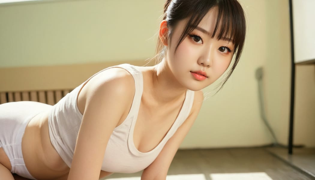 Tags: 21872187, SDXL
{"3": {"inputs": {"seed": 302274613298827, "steps": 32, "cfg": 6.58, "sampler_name": "dpmpp_2m", "scheduler": "karras", "denoise": 1.0, "model": ["27", 0], "positive": ["6", 0], "negative": ["7", 0], "latent_image": ["5", 0]}, "class_type": "KSampler"}, "4": {"inputs": {"ckpt_name": "juggernautxl.safetensors"}, "class_type": "CheckpointLoaderSimple"}, "5": {"inputs": {"width": 1344, "height": 768, "batch_size": 1}, "class_type": "EmptyLatentImage"}, "6": {"inputs": {"text": "18 year old girl, (japanese:1.01), (chinese:0.95), (taiwanese:1.07), (blush:1.11), (cute:0.97), (eyelashes:1.06), (beautiful eyes:0.99), (detailed face:0.97), (slim:1.11), (sexy lips:0.97), (double eyelids:1.06), (idol:1.03), (temptress:0.97), (pale skin:1.01), (seductive facial expression:1.08), (on all fours:1.09), (spreading ass cheeks:1.14), (from behind:1.11), (backboob:1.04), (white tanktop:1.04), busy street, (candid cinema:1.07), (natural looking skin:1.06), (soft lighting:1.07), (RAW:1.04), (skin fuzz:1.05), (textured skin:1.02), (portra:1.00), (detailed skin:1.02), (film:1.02)", "clip": ["27", 1]}, "class_type": "CLIPTextEncode"}, "7": {"inputs": {"text": "(watermark:1.05), (twisted:1.14), (low resolution:1.14), (bad hands:1.07), (open mouth:1.11), (worst quality:1.10), (distorted:1.14)", "clip": ["27", 1]}, "class_type": "CLIPTextEncode"}, "8": {"inputs": {"samples": ["3", 0], "vae": ["4", 2]}, "class_type": "VAEDecode"}, "25": {"inputs": {"lora_name": "nudify_xl.safetensors", "strength_model": 0.38, "strength_clip": 0.35, "model": ["4", 0], "clip": ["4", 1]}, "class_type": "LoraLoader"}, "26": {"inputs": {"lora_name": "shirtlift_SDXL_v2.safetensors", "strength_model": 0.0, "strength_clip": 0.14, "model": ["25", 0], "clip": ["25", 1]}, "class_type": "LoraLoader"}, "27": {"inputs": {"lora_name": "PerfectEyesXL.safetensors", "strength_model": 0.12, "strength_clip": 0.07, "model": ["26", 0], "clip": ["26", 1]}, "class_type": "LoraLoader"}, "30": {"inputs": {"model_name": "4x_NMKD-Superscale-SP_178000_G.pth"}, "class_type": "UpscaleModelLoader"}, "31": {"inputs": {"upscale_model": ["30", 0], "image": ["8", 0]}, "class_type": "ImageUpscaleWithModel"}, "32": {"inputs": {"upscale_method": "lanczos", "scale_by": 0.5, "image": ["31", 0]}, "class_type": "ImageScaleBy"}, "33": {"inputs": {"pixels": ["32", 0], "vae": ["4", 2]}, "class_type": "VAEEncode"}, "34": {"inputs": {"seed": 302274613298827, "steps": 32, "cfg": 6.58, "sampler_name": "dpmpp_2m", "scheduler": "karras", "denoise": 0.3, "model": ["27", 0], "positive": ["6", 0], "negative": ["7", 0], "latent_image": ["33", 0]}, "class_type": "KSampler"}, "36": {"inputs": {"samples": ["34", 0], "vae": ["4", 2]}, "class_type": "VAEDecode"}, "39": {"inputs": {"filename_prefix": "comfyapi-1714478937019", "images": ["36", 0]}, "class_type": "SaveImage"}}