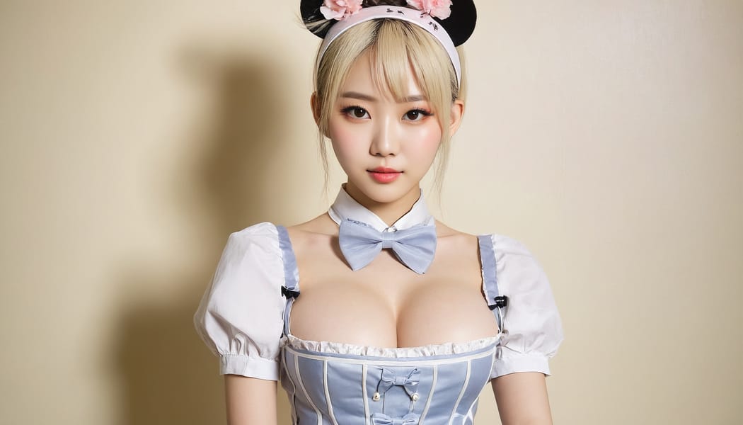 Tags: 21872187, SDXL
{"3": {"inputs": {"seed": 646371125028626, "steps": 64, "cfg": 5.17, "sampler_name": "dpmpp_2m", "scheduler": "karras", "denoise": 1.0, "model": ["27", 0], "positive": ["6", 0], "negative": ["7", 0], "latent_image": ["5", 0]}, "class_type": "KSampler"}, "4": {"inputs": {"ckpt_name": "juggernautxl.safetensors"}, "class_type": "CheckpointLoaderSimple"}, "5": {"inputs": {"width": 1344, "height": 768, "batch_size": 1}, "class_type": "EmptyLatentImage"}, "6": {"inputs": {"text": "18 year old girl, (chinese:1.13), (taiwanese:1.07), (detailed face:1.06), (temptress:1.03), (pale skin:1.03), (cute:1.08), (eyelashes:1.02), (beautiful eyes:0.99), (slim:1.10), (idol:1.09), (double eyelids:1.12), (seductive facial expression:0.97), (blush:1.06), (sexy lips:1.14), (seductive pose:1.12), (in a seductive pose:1.07), (large perky breasts:1.13), (cleavage:1.10), (thigh gap:0.98), in a (skimpy maid costume:1.02) working at a maid cafe, choker, bowtie, headband, pleated skirt, (portra:1.05), (film:1.07), (RAW:1.01), (natural looking skin:1.09), (skin fuzz:1.03), (soft lighting:1.07), (textured skin:1.08), (detailed skin:1.02), (candid cinema:1.08)", "clip": ["27", 1]}, "class_type": "CLIPTextEncode"}, "7": {"inputs": {"text": "(twisted:1.11), (worst quality:1.11), (low resolution:1.05), (watermark:1.05), (open mouth:1.14), (bad hands:1.06), (distorted:1.10)", "clip": ["27", 1]}, "class_type": "CLIPTextEncode"}, "8": {"inputs": {"samples": ["3", 0], "vae": ["4", 2]}, "class_type": "VAEDecode"}, "25": {"inputs": {"lora_name": "nudify_xl.safetensors", "strength_model": 0.34, "strength_clip": 0.19, "model": ["4", 0], "clip": ["4", 1]}, "class_type": "LoraLoader"}, "26": {"inputs": {"lora_name": "shirtlift_SDXL_v2.safetensors", "strength_model": 0.13, "strength_clip": 0.03, "model": ["25", 0], "clip": ["25", 1]}, "class_type": "LoraLoader"}, "27": {"inputs": {"lora_name": "PerfectEyesXL.safetensors", "strength_model": 0.14, "strength_clip": 0.06, "model": ["26", 0], "clip": ["26", 1]}, "class_type": "LoraLoader"}, "30": {"inputs": {"model_name": "4x_NMKD-Superscale-SP_178000_G.pth"}, "class_type": "UpscaleModelLoader"}, "31": {"inputs": {"upscale_model": ["30", 0], "image": ["8", 0]}, "class_type": "ImageUpscaleWithModel"}, "32": {"inputs": {"upscale_method": "lanczos", "scale_by": 0.5, "image": ["31", 0]}, "class_type": "ImageScaleBy"}, "33": {"inputs": {"pixels": ["32", 0], "vae": ["4", 2]}, "class_type": "VAEEncode"}, "34": {"inputs": {"seed": 646371125028626, "steps": 64, "cfg": 5.17, "sampler_name": "dpmpp_2m", "scheduler": "karras", "denoise": 0.3, "model": ["27", 0], "positive": ["6", 0], "negative": ["7", 0], "latent_image": ["33", 0]}, "class_type": "KSampler"}, "36": {"inputs": {"samples": ["34", 0], "vae": ["4", 2]}, "class_type": "VAEDecode"}, "39": {"inputs": {"filename_prefix": "comfyapi-1725085727035", "images": ["36", 0]}, "class_type": "SaveImage"}}