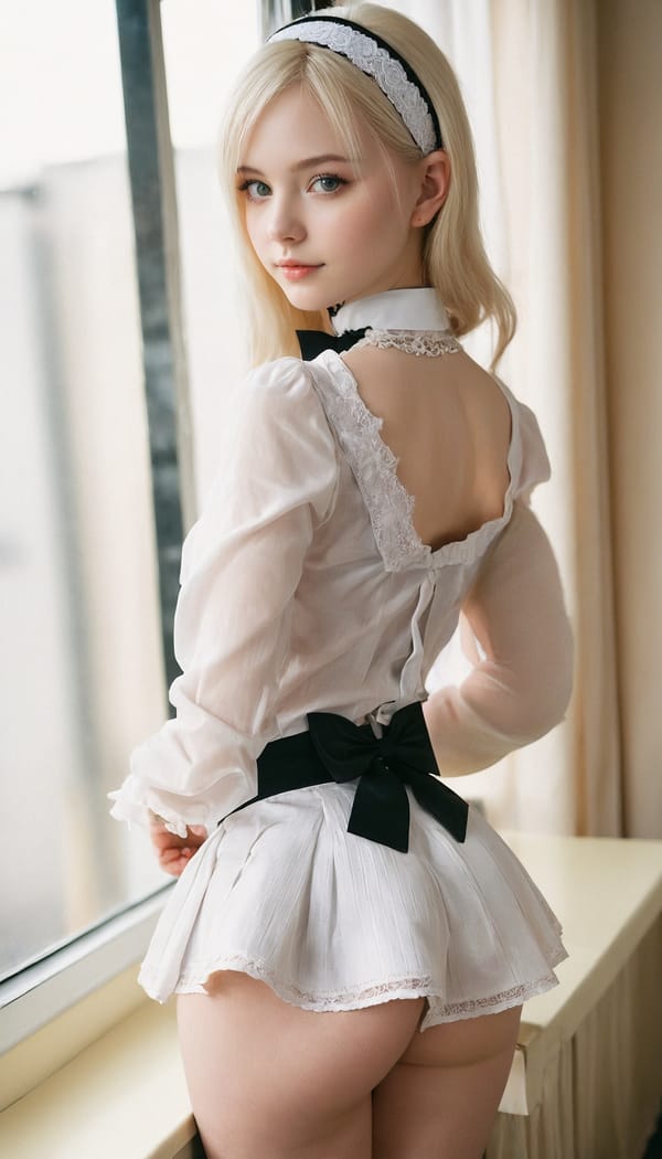 Tags: 21872187, SDXL
{"3": {"inputs": {"seed": 267915423189034, "steps": 32, "cfg": 7.54, "sampler_name": "dpmpp_2m", "scheduler": "karras", "denoise": 1.0, "model": ["27", 0], "positive": ["6", 0], "negative": ["7", 0], "latent_image": ["5", 0]}, "class_type": "KSampler"}, "4": {"inputs": {"ckpt_name": "juggernautxl.safetensors"}, "class_type": "CheckpointLoaderSimple"}, "5": {"inputs": {"width": 768, "height": 1344, "batch_size": 1}, "class_type": "EmptyLatentImage"}, "6": {"inputs": {"text": "18 year old girl, (russian:1.08), (seductive facial expression:1.05), (idol:0.99), (cute:1.04), (eyelashes:0.96), (detailed face:1.09), (sexy lips:1.06), (beautiful eyes:1.07), (seductive pose:1.03), (double eyelids:1.02), (pale skin:1.09), (blush:0.98), (temptress:0.97), (slim:1.03), (perky ass:1.09), (exposed ass:1.10), (looking back:1.04), (sexy ass:1.11), (thigh gap:1.12), in a (skimpy maid costume:1.00) working at a maid cafe, choker, bowtie, headband, pleated skirt, (skin fuzz:1.00), (detailed skin:1.05), (portra:1.04), (soft lighting:1.09), (textured skin:1.08), (candid cinema:1.00), (RAW:1.08), (film:1.04), (natural looking skin:1.09)", "clip": ["27", 1]}, "class_type": "CLIPTextEncode"}, "7": {"inputs": {"text": "(worst quality:1.06), (open mouth:1.08), (bad hands:1.05), (low resolution:1.08), (twisted:1.10), (watermark:1.09), (distorted:1.13)", "clip": ["27", 1]}, "class_type": "CLIPTextEncode"}, "8": {"inputs": {"samples": ["3", 0], "vae": ["4", 2]}, "class_type": "VAEDecode"}, "25": {"inputs": {"lora_name": "nudify_xl.safetensors", "strength_model": 0.11, "strength_clip": 0.28, "model": ["4", 0], "clip": ["4", 1]}, "class_type": "LoraLoader"}, "26": {"inputs": {"lora_name": "shirtlift_SDXL_v2.safetensors", "strength_model": 0.17, "strength_clip": 0.01, "model": ["25", 0], "clip": ["25", 1]}, "class_type": "LoraLoader"}, "27": {"inputs": {"lora_name": "PerfectEyesXL.safetensors", "strength_model": 0.09, "strength_clip": 0.05, "model": ["26", 0], "clip": ["26", 1]}, "class_type": "LoraLoader"}, "30": {"inputs": {"model_name": "4x_NMKD-Superscale-SP_178000_G.pth"}, "class_type": "UpscaleModelLoader"}, "31": {"inputs": {"upscale_model": ["30", 0], "image": ["8", 0]}, "class_type": "ImageUpscaleWithModel"}, "32": {"inputs": {"upscale_method": "lanczos", "scale_by": 0.5, "image": ["31", 0]}, "class_type": "ImageScaleBy"}, "33": {"inputs": {"pixels": ["32", 0], "vae": ["4", 2]}, "class_type": "VAEEncode"}, "34": {"inputs": {"seed": 267915423189034, "steps": 32, "cfg": 7.54, "sampler_name": "dpmpp_2m", "scheduler": "karras", "denoise": 0.3, "model": ["27", 0], "positive": ["6", 0], "negative": ["7", 0], "latent_image": ["33", 0]}, "class_type": "KSampler"}, "36": {"inputs": {"samples": ["34", 0], "vae": ["4", 2]}, "class_type": "VAEDecode"}, "39": {"inputs": {"filename_prefix": "comfyapi-1714802873058", "images": ["36", 0]}, "class_type": "SaveImage"}}