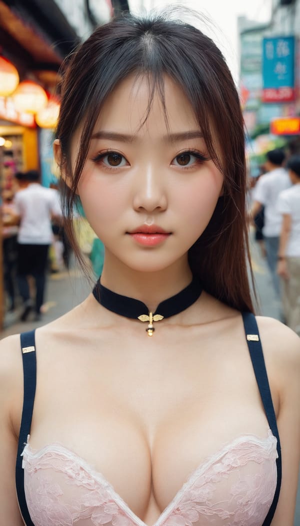 Tags: 21872187, SDXL
{"3": {"inputs": {"seed": 344104947703396, "steps": 64, "cfg": 6.91, "sampler_name": "dpmpp_2m", "scheduler": "karras", "denoise": 1.0, "model": ["27", 0], "positive": ["6", 0], "negative": ["7", 0], "latent_image": ["5", 0]}, "class_type": "KSampler"}, "4": {"inputs": {"ckpt_name": "juggernautxl.safetensors"}, "class_type": "CheckpointLoaderSimple"}, "5": {"inputs": {"width": 768, "height": 1344, "batch_size": 1}, "class_type": "EmptyLatentImage"}, "6": {"inputs": {"text": "25 year old girl, (chinese:1.07), (irish:1.13), (double eyelids:1.12), (temptress:0.95), (slim:1.07), (seductive pose:1.10), (idol:1.14), (cute:0.95), (eyelashes:0.95), (sexy lips:1.03), (beautiful eyes:1.01), (detailed face:0.99), (pale skin:1.05), (seductive facial expression:1.00), (blush:0.98), (in a seductive pose:1.08), (large perky breasts:1.13), (cleavage:1.13), (thigh gap:0.95), (school uniform:0.95), choker, busy street, (portra:1.09), (textured skin:1.08), (candid cinema:1.01), (natural looking skin:1.02), (detailed skin:1.09), (skin fuzz:1.01), (film:1.04), (soft lighting:1.03), (RAW:1.06)", "clip": ["27", 1]}, "class_type": "CLIPTextEncode"}, "7": {"inputs": {"text": "(worst quality:1.05), (bad hands:1.12), (distorted:1.06), (open mouth:1.08), (low resolution:1.08), (twisted:1.09), (watermark:1.09)", "clip": ["27", 1]}, "class_type": "CLIPTextEncode"}, "8": {"inputs": {"samples": ["3", 0], "vae": ["4", 2]}, "class_type": "VAEDecode"}, "25": {"inputs": {"lora_name": "nudify_xl.safetensors", "strength_model": 0.02, "strength_clip": 0.11, "model": ["4", 0], "clip": ["4", 1]}, "class_type": "LoraLoader"}, "26": {"inputs": {"lora_name": "shirtlift_SDXL_v2.safetensors", "strength_model": 0.0, "strength_clip": 0.04, "model": ["25", 0], "clip": ["25", 1]}, "class_type": "LoraLoader"}, "27": {"inputs": {"lora_name": "PerfectEyesXL.safetensors", "strength_model": 0.17, "strength_clip": 0.02, "model": ["26", 0], "clip": ["26", 1]}, "class_type": "LoraLoader"}, "30": {"inputs": {"model_name": "4x_NMKD-Superscale-SP_178000_G.pth"}, "class_type": "UpscaleModelLoader"}, "31": {"inputs": {"upscale_model": ["30", 0], "image": ["8", 0]}, "class_type": "ImageUpscaleWithModel"}, "32": {"inputs": {"upscale_method": "lanczos", "scale_by": 0.5, "image": ["31", 0]}, "class_type": "ImageScaleBy"}, "33": {"inputs": {"pixels": ["32", 0], "vae": ["4", 2]}, "class_type": "VAEEncode"}, "34": {"inputs": {"seed": 344104947703396, "steps": 64, "cfg": 6.91, "sampler_name": "dpmpp_2m", "scheduler": "karras", "denoise": 0.3, "model": ["27", 0], "positive": ["6", 0], "negative": ["7", 0], "latent_image": ["33", 0]}, "class_type": "KSampler"}, "36": {"inputs": {"samples": ["34", 0], "vae": ["4", 2]}, "class_type": "VAEDecode"}, "39": {"inputs": {"filename_prefix": "comfyapi-1714965574696", "images": ["36", 0]}, "class_type": "SaveImage"}}