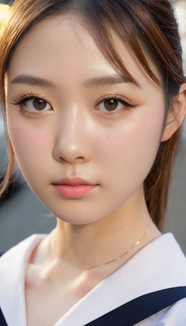 Tags: 21872187, SDXL
{"3": {"inputs": {"seed": 492210484016675, "steps": 64, "cfg": 7.0, "sampler_name": "dpmpp_2m", "scheduler": "karras", "denoise": 1.0, "model": ["27", 0], "positive": ["6", 0], "negative": ["7", 0], "latent_image": ["5", 0]}, "class_type": "KSampler"}, "4": {"inputs": {"ckpt_name": "juggernautxl.safetensors"}, "class_type": "CheckpointLoaderSimple"}, "5": {"inputs": {"width": 768, "height": 1344, "batch_size": 1}, "class_type": "EmptyLatentImage"}, "6": {"inputs": {"text": "18 year old girl, (japanese:1.02), (irish:1.12), (double eyelids:1.10), (seductive pose:1.07), (slim:1.06), (detailed face:0.99), (seductive facial expression:0.99), (temptress:1.03), (pale skin:1.13), (sexy lips:1.04), (beautiful eyes:1.04), (eyelashes:1.03), (idol:0.99), (cute:1.11), (blush:1.08), (in a seductive pose:1.02), (large perky breasts:1.13), (cleavage:1.04), (thigh gap:1.06), (school uniform:1.07), choker, busy street, (candid cinema:1.06), (film:1.04), (textured skin:1.05), (skin fuzz:1.07), (detailed skin:1.06), (RAW:1.08), (soft lighting:1.08), (portra:1.08), (natural looking skin:1.07)", "clip": ["27", 1]}, "class_type": "CLIPTextEncode"}, "7": {"inputs": {"text": "(distorted:1.07), (twisted:1.13), (low resolution:1.13), (open mouth:1.05), (worst quality:1.07), (bad hands:1.08), (watermark:1.06)", "clip": ["27", 1]}, "class_type": "CLIPTextEncode"}, "8": {"inputs": {"samples": ["3", 0], "vae": ["4", 2]}, "class_type": "VAEDecode"}, "25": {"inputs": {"lora_name": "nudify_xl.safetensors", "strength_model": 0.27, "strength_clip": 0.12, "model": ["4", 0], "clip": ["4", 1]}, "class_type": "LoraLoader"}, "26": {"inputs": {"lora_name": "shirtlift_SDXL_v2.safetensors", "strength_model": 0.18, "strength_clip": 0.01, "model": ["25", 0], "clip": ["25", 1]}, "class_type": "LoraLoader"}, "27": {"inputs": {"lora_name": "PerfectEyesXL.safetensors", "strength_model": 0.06, "strength_clip": 0.02, "model": ["26", 0], "clip": ["26", 1]}, "class_type": "LoraLoader"}, "30": {"inputs": {"model_name": "4x_NMKD-Superscale-SP_178000_G.pth"}, "class_type": "UpscaleModelLoader"}, "31": {"inputs": {"upscale_model": ["30", 0], "image": ["8", 0]}, "class_type": "ImageUpscaleWithModel"}, "32": {"inputs": {"upscale_method": "lanczos", "scale_by": 0.5, "image": ["31", 0]}, "class_type": "ImageScaleBy"}, "33": {"inputs": {"pixels": ["32", 0], "vae": ["4", 2]}, "class_type": "VAEEncode"}, "34": {"inputs": {"seed": 492210484016675, "steps": 64, "cfg": 7.0, "sampler_name": "dpmpp_2m", "scheduler": "karras", "denoise": 0.3, "model": ["27", 0], "positive": ["6", 0], "negative": ["7", 0], "latent_image": ["33", 0]}, "class_type": "KSampler"}, "36": {"inputs": {"samples": ["34", 0], "vae": ["4", 2]}, "class_type": "VAEDecode"}, "39": {"inputs": {"filename_prefix": "comfyapi-1718234805309", "images": ["36", 0]}, "class_type": "SaveImage"}}