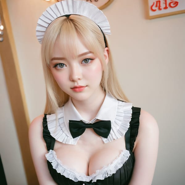 Tags: 21872187, SDXL
{"3": {"inputs": {"seed": 810762004990761, "steps": 32, "cfg": 6.99, "sampler_name": "dpmpp_2m", "scheduler": "karras", "denoise": 1.0, "model": ["27", 0], "positive": ["6", 0], "negative": ["7", 0], "latent_image": ["5", 0]}, "class_type": "KSampler"}, "4": {"inputs": {"ckpt_name": "juggernautxl.safetensors"}, "class_type": "CheckpointLoaderSimple"}, "5": {"inputs": {"width": 1024, "height": 1024, "batch_size": 1}, "class_type": "EmptyLatentImage"}, "6": {"inputs": {"text": "18 year old girl, (double eyelids:1.11), (pale skin:1.08), (beautiful eyes:1.11), (temptress:1.10), (seductive pose:1.10), (idol:1.02), (blush:0.99), (seductive facial expression:1.04), (sexy lips:1.11), (slim:1.06), (detailed face:1.05), (cute:1.12), (on all fours:1.06), (spreading ass cheeks:1.13), (from behind:1.05), (backboob:1.02), in a (skimpy maid costume:1.04) working at a maid cafe, choker, bowtie, headband, pleated skirt, (candid cinema:1.09), (textured skin:1.04), (detailed skin:1.06), (film:1.08), (skin fuzz:1.09), (soft lighting:1.09), (RAW:1.03), (portra:1.00), (natural looking skin:1.03)", "clip": ["27", 1]}, "class_type": "CLIPTextEncode"}, "7": {"inputs": {"text": "(low resolution:1.13), (bad hands:1.07), (distorted:1.14), (watermark:1.09), (open mouth:1.09), (twisted:1.07), (worst quality:1.08)", "clip": ["27", 1]}, "class_type": "CLIPTextEncode"}, "8": {"inputs": {"samples": ["3", 0], "vae": ["4", 2]}, "class_type": "VAEDecode"}, "25": {"inputs": {"lora_name": "nudify_xl.safetensors", "strength_model": 0.07, "strength_clip": 0.35, "model": ["4", 0], "clip": ["4", 1]}, "class_type": "LoraLoader"}, "26": {"inputs": {"lora_name": "shirtlift_SDXL_v2.safetensors", "strength_model": 0.0, "strength_clip": 0.05, "model": ["25", 0], "clip": ["25", 1]}, "class_type": "LoraLoader"}, "27": {"inputs": {"lora_name": "PerfectEyesXL.safetensors", "strength_model": 0.09, "strength_clip": 0.02, "model": ["26", 0], "clip": ["26", 1]}, "class_type": "LoraLoader"}, "30": {"inputs": {"model_name": "4x_NMKD-Superscale-SP_178000_G.pth"}, "class_type": "UpscaleModelLoader"}, "31": {"inputs": {"upscale_model": ["30", 0], "image": ["8", 0]}, "class_type": "ImageUpscaleWithModel"}, "32": {"inputs": {"upscale_method": "lanczos", "scale_by": 0.5, "image": ["31", 0]}, "class_type": "ImageScaleBy"}, "33": {"inputs": {"pixels": ["32", 0], "vae": ["4", 2]}, "class_type": "VAEEncode"}, "34": {"inputs": {"seed": 810762004990761, "steps": 32, "cfg": 6.99, "sampler_name": "dpmpp_2m", "scheduler": "karras", "denoise": 0.3, "model": ["27", 0], "positive": ["6", 0], "negative": ["7", 0], "latent_image": ["33", 0]}, "class_type": "KSampler"}, "36": {"inputs": {"samples": ["34", 0], "vae": ["4", 2]}, "class_type": "VAEDecode"}, "39": {"inputs": {"filename_prefix": "comfyapi-1725967570881", "images": ["36", 0]}, "class_type": "SaveImage"}}