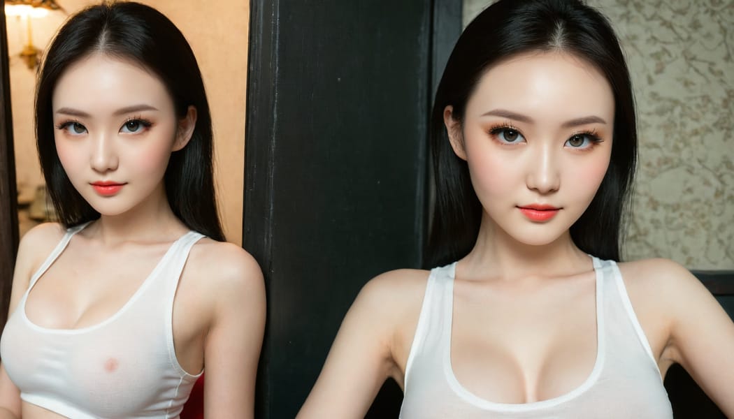 Tags: 21872187, SDXL
{"3": {"inputs": {"seed": 740769416784872, "steps": 64, "cfg": 6.28, "sampler_name": "dpmpp_2m", "scheduler": "karras", "denoise": 1.0, "model": ["27", 0], "positive": ["6", 0], "negative": ["7", 0], "latent_image": ["5", 0]}, "class_type": "KSampler"}, "4": {"inputs": {"ckpt_name": "juggernautXL_v8Rundiffusion.safetensors"}, "class_type": "CheckpointLoaderSimple"}, "5": {"inputs": {"width": 1344, "height": 768, "batch_size": 1}, "class_type": "EmptyLatentImage"}, "6": {"inputs": {"text": "21 year old girl, (ukrainian:1.00), (chinese:1.02), (temptress:1.05), (pale skin:1.08), (sexy lips:1.13), (eyelashes:1.14), (idol:0.97), (blush:0.96), (slim:1.06), (seductive pose:1.07), (beautiful eyes:1.14), (cute:0.96), (seductive facial expression:0.99), (double eyelids:0.98), (in a seductive pose:1.02), (large perky breasts:1.00), (cleavage:1.05), (thigh gap:1.04), (white tanktop:1.06), busy street, (natural looking skin:1.02), (candid cinema:1.02), (portra:1.09), (soft lighting:1.03), (film:1.03), (textured skin:1.02), (detailed skin:1.05), (RAW:1.08), (skin fuzz:1.08)", "clip": ["27", 1]}, "class_type": "CLIPTextEncode"}, "7": {"inputs": {"text": "(open mouth:1.06), (bad hands:1.10), (watermark:1.06), (twisted:1.07), (distorted:1.06), (worst quality:1.10), (low resolution:1.07)", "clip": ["27", 1]}, "class_type": "CLIPTextEncode"}, "8": {"inputs": {"samples": ["3", 0], "vae": ["4", 2]}, "class_type": "VAEDecode"}, "25": {"inputs": {"lora_name": "nudify_xl.safetensors", "strength_model": 0.3, "strength_clip": 0.21, "model": ["4", 0], "clip": ["4", 1]}, "class_type": "LoraLoader"}, "26": {"inputs": {"lora_name": "shirtlift_SDXL_v2.safetensors", "strength_model": 0.08, "strength_clip": 0.13, "model": ["25", 0], "clip": ["25", 1]}, "class_type": "LoraLoader"}, "27": {"inputs": {"lora_name": "PerfectEyesXL.safetensors", "strength_model": 0.16, "strength_clip": 0.1, "model": ["26", 0], "clip": ["26", 1]}, "class_type": "LoraLoader"}, "30": {"inputs": {"model_name": "4x_NMKD-Superscale-SP_178000_G.pth"}, "class_type": "UpscaleModelLoader"}, "31": {"inputs": {"upscale_model": ["30", 0], "image": ["8", 0]}, "class_type": "ImageUpscaleWithModel"}, "32": {"inputs": {"upscale_method": "lanczos", "scale_by": 0.5, "image": ["31", 0]}, "class_type": "ImageScaleBy"}, "33": {"inputs": {"pixels": ["32", 0], "vae": ["4", 2]}, "class_type": "VAEEncode"}, "34": {"inputs": {"seed": 740769416784872, "steps": 64, "cfg": 6.28, "sampler_name": "dpmpp_2m", "scheduler": "karras", "denoise": 0.3, "model": ["27", 0], "positive": ["6", 0], "negative": ["7", 0], "latent_image": ["33", 0]}, "class_type": "KSampler"}, "36": {"inputs": {"samples": ["34", 0], "vae": ["4", 2]}, "class_type": "VAEDecode"}, "39": {"inputs": {"filename_prefix": "comfyapi-1708092059303", "images": ["36", 0]}, "class_type": "SaveImage"}}