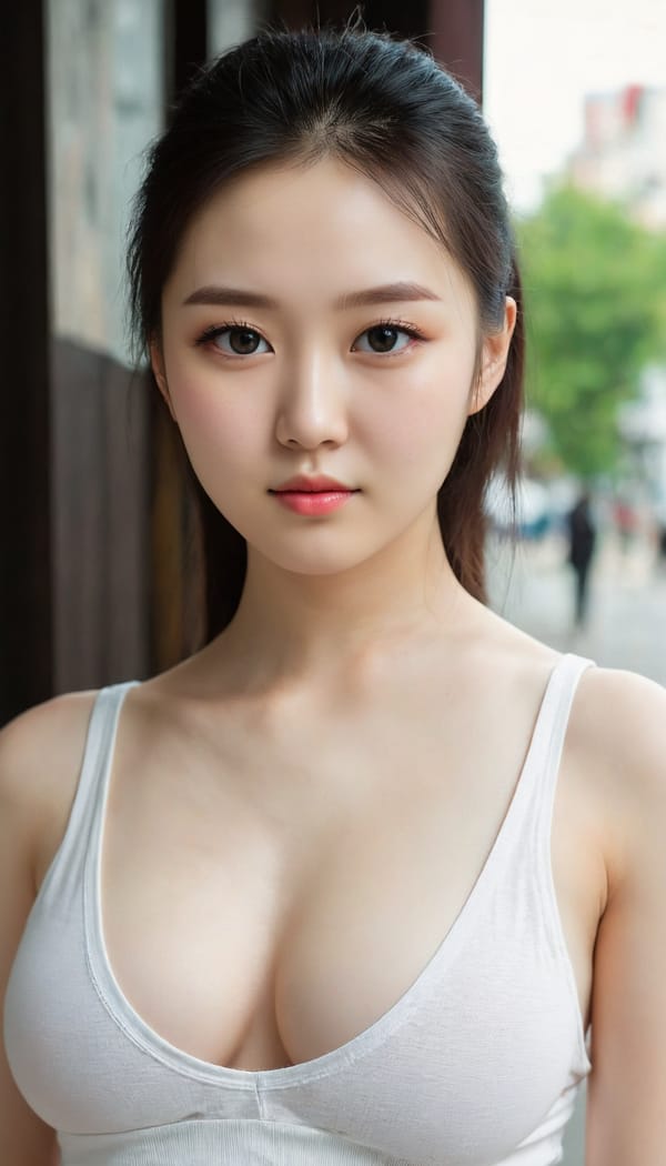 Tags: 21872187, SDXL
{"3": {"inputs": {"seed": 712374218677735, "steps": 64, "cfg": 6.7, "sampler_name": "dpmpp_2m", "scheduler": "karras", "denoise": 1.0, "model": ["27", 0], "positive": ["6", 0], "negative": ["7", 0], "latent_image": ["5", 0]}, "class_type": "KSampler"}, "4": {"inputs": {"ckpt_name": "juggernautXL_v8Rundiffusion.safetensors"}, "class_type": "CheckpointLoaderSimple"}, "5": {"inputs": {"width": 768, "height": 1344, "batch_size": 1}, "class_type": "EmptyLatentImage"}, "6": {"inputs": {"text": "22 year old girl, (korean:1.11), (ukrainian:1.13), (russian:0.95), (temptress:1.07), (idol:1.11), (pale skin:1.05), (double eyelids:1.02), (seductive facial expression:1.01), (detailed face:1.07), (seductive pose:0.95), (beautiful eyes:0.96), (eyelashes:1.07), (sexy lips:1.10), (cute:1.10), (slim:0.96), (in a seductive pose:1.04), (large perky breasts:0.95), (cleavage:0.96), (thigh gap:0.98), (white tanktop:1.01), busy street, (RAW:1.00), (textured skin:1.09), (skin fuzz:1.00), (detailed skin:1.08), (soft lighting:1.03), (candid cinema:1.03), (natural looking skin:1.08), (film:1.00), (portra:1.08)", "clip": ["27", 1]}, "class_type": "CLIPTextEncode"}, "7": {"inputs": {"text": "(bad hands:1.14), (distorted:1.12), (watermark:1.06), (twisted:1.08), (worst quality:1.09), (open mouth:1.14), (low resolution:1.05)", "clip": ["27", 1]}, "class_type": "CLIPTextEncode"}, "8": {"inputs": {"samples": ["3", 0], "vae": ["4", 2]}, "class_type": "VAEDecode"}, "25": {"inputs": {"lora_name": "nudify_xl.safetensors", "strength_model": 0.09, "strength_clip": 0.03, "model": ["4", 0], "clip": ["4", 1]}, "class_type": "LoraLoader"}, "26": {"inputs": {"lora_name": "shirtlift_SDXL_v2.safetensors", "strength_model": 0.1, "strength_clip": 0.04, "model": ["25", 0], "clip": ["25", 1]}, "class_type": "LoraLoader"}, "27": {"inputs": {"lora_name": "PerfectEyesXL.safetensors", "strength_model": 0.07, "strength_clip": 0.09, "model": ["26", 0], "clip": ["26", 1]}, "class_type": "LoraLoader"}, "30": {"inputs": {"model_name": "4x_NMKD-Superscale-SP_178000_G.pth"}, "class_type": "UpscaleModelLoader"}, "31": {"inputs": {"upscale_model": ["30", 0], "image": ["8", 0]}, "class_type": "ImageUpscaleWithModel"}, "32": {"inputs": {"upscale_method": "lanczos", "scale_by": 0.5, "image": ["31", 0]}, "class_type": "ImageScaleBy"}, "33": {"inputs": {"pixels": ["32", 0], "vae": ["4", 2]}, "class_type": "VAEEncode"}, "34": {"inputs": {"seed": 712374218677735, "steps": 64, "cfg": 6.7, "sampler_name": "dpmpp_2m", "scheduler": "karras", "denoise": 0.3, "model": ["27", 0], "positive": ["6", 0], "negative": ["7", 0], "latent_image": ["33", 0]}, "class_type": "KSampler"}, "36": {"inputs": {"samples": ["34", 0], "vae": ["4", 2]}, "class_type": "VAEDecode"}, "39": {"inputs": {"filename_prefix": "comfyapi-1707643347504", "images": ["36", 0]}, "class_type": "SaveImage"}}