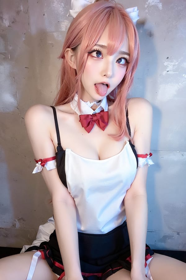 Tags: 21872187
<lora:koreanDollLikeness:0.64>, <lora:taiwanDollLikeness_v20:0.28>, <lora:YaeMiko_Test:0.65>, maid cafe, stockings, (maid costume:1.02), choker, bowtie, headband, (pleated skirt:1.15), <lora:ahegao-x-v4:0.73>, ahegao face, pleasure, extremely detailed eyes, extremely detailed face, cute, (photorealistic:0.93), seductive smile, double eyelids, eyelashes, pale skin, full body portrait, best quality, hyper realistic, (long slim legs:1.09), delicate and beautiful girl, 1girl
Negative prompt: sketches, paintings, black and white, (worst quality:2.08)
Steps: 32, Sampler: DPM++ 2M Karras, CFG scale: 5.1, Seed: 3721106175, Size: 512x768, Model hash: fc2511737a, Model: chilloutmix_NiPrunedFp32Fix, Seed resize from: -1x-1, Denoising strength: 0.45, Version: v1.2.1, Hires upscale: 2.0, Hires steps: 64, Hires upscaler: ESRGAN_4x