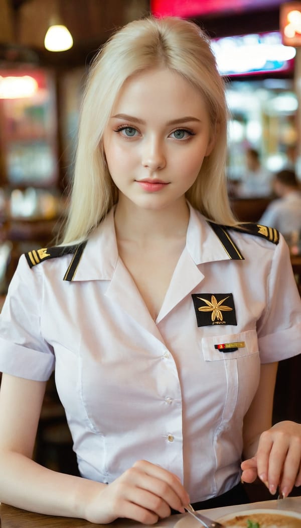 Tags: 21872187, SDXL
{"3": {"inputs": {"seed": 481614764019874, "steps": 64, "cfg": 6.23, "sampler_name": "dpmpp_2m", "scheduler": "karras", "denoise": 1.0, "model": ["27", 0], "positive": ["6", 0], "negative": ["7", 0], "latent_image": ["5", 0]}, "class_type": "KSampler"}, "4": {"inputs": {"ckpt_name": "juggernautxl.safetensors"}, "class_type": "CheckpointLoaderSimple"}, "5": {"inputs": {"width": 768, "height": 1344, "batch_size": 1}, "class_type": "EmptyLatentImage"}, "6": {"inputs": {"text": "20 year old girl, (ukrainian:1.01), (beautiful eyes:1.06), (pale skin:1.02), (cute:0.99), (eyelashes:0.95), (blush:1.02), (double eyelids:1.10), (slim:1.06), (detailed face:1.00), (temptress:1.11), (seductive facial expression:1.06), (seductive pose:0.96), (in a seductive pose:1.03), (large perky breasts:0.95), (cleavage:1.09), (thigh gap:1.02), (a waitress in uniform:1.09) working at a restaurant, (detailed skin:1.02), (soft lighting:1.09), (textured skin:1.09), (natural looking skin:1.04), (candid cinema:1.01), (portra:1.00), (RAW:1.07), (film:1.01), (skin fuzz:1.09)", "clip": ["27", 1]}, "class_type": "CLIPTextEncode"}, "7": {"inputs": {"text": "(worst quality:1.09), (bad hands:1.10), (twisted:1.11), (open mouth:1.05), (low resolution:1.06), (watermark:1.14), (distorted:1.10)", "clip": ["27", 1]}, "class_type": "CLIPTextEncode"}, "8": {"inputs": {"samples": ["3", 0], "vae": ["4", 2]}, "class_type": "VAEDecode"}, "25": {"inputs": {"lora_name": "nudify_xl.safetensors", "strength_model": 0.36, "strength_clip": 0.18, "model": ["4", 0], "clip": ["4", 1]}, "class_type": "LoraLoader"}, "26": {"inputs": {"lora_name": "shirtlift_SDXL_v2.safetensors", "strength_model": 0.0, "strength_clip": 0.05, "model": ["25", 0], "clip": ["25", 1]}, "class_type": "LoraLoader"}, "27": {"inputs": {"lora_name": "PerfectEyesXL.safetensors", "strength_model": 0.04, "strength_clip": 0.18, "model": ["26", 0], "clip": ["26", 1]}, "class_type": "LoraLoader"}, "30": {"inputs": {"model_name": "4x_NMKD-Superscale-SP_178000_G.pth"}, "class_type": "UpscaleModelLoader"}, "31": {"inputs": {"upscale_model": ["30", 0], "image": ["8", 0]}, "class_type": "ImageUpscaleWithModel"}, "32": {"inputs": {"upscale_method": "lanczos", "scale_by": 0.5, "image": ["31", 0]}, "class_type": "ImageScaleBy"}, "33": {"inputs": {"pixels": ["32", 0], "vae": ["4", 2]}, "class_type": "VAEEncode"}, "34": {"inputs": {"seed": 481614764019874, "steps": 64, "cfg": 6.23, "sampler_name": "dpmpp_2m", "scheduler": "karras", "denoise": 0.3, "model": ["27", 0], "positive": ["6", 0], "negative": ["7", 0], "latent_image": ["33", 0]}, "class_type": "KSampler"}, "36": {"inputs": {"samples": ["34", 0], "vae": ["4", 2]}, "class_type": "VAEDecode"}, "39": {"inputs": {"filename_prefix": "comfyapi-1725351064789", "images": ["36", 0]}, "class_type": "SaveImage"}}