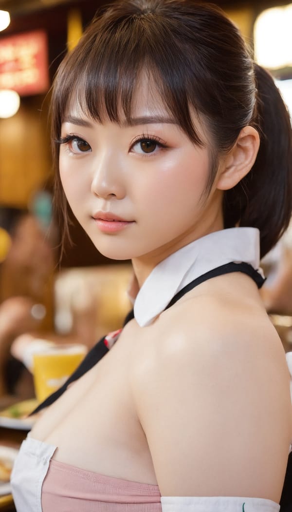 Tags: 21872187, SDXL
{"3": {"inputs": {"seed": 707561656755370, "steps": 64, "cfg": 5.4, "sampler_name": "dpmpp_2m", "scheduler": "karras", "denoise": 1.0, "model": ["27", 0], "positive": ["6", 0], "negative": ["7", 0], "latent_image": ["5", 0]}, "class_type": "KSampler"}, "4": {"inputs": {"ckpt_name": "juggernautxl.safetensors"}, "class_type": "CheckpointLoaderSimple"}, "5": {"inputs": {"width": 768, "height": 1344, "batch_size": 1}, "class_type": "EmptyLatentImage"}, "6": {"inputs": {"text": "20 year old girl, (japanese:1.07), (slim:1.10), (beautiful eyes:1.07), (eyelashes:1.09), (idol:1.08), (detailed face:0.99), (blush:1.13), (temptress:1.00), (cute:1.13), (double eyelids:1.14), (sexy lips:0.96), (seductive pose:1.11), (seductive facial expression:1.14), (on all fours:1.10), (spreading ass cheeks:1.14), (from behind:0.95), (backboob:1.09), (a waitress in uniform:1.03) working at a restaurant, (candid cinema:1.09), (skin fuzz:1.06), (RAW:1.08), (detailed skin:1.00), (textured skin:1.03), (portra:1.05), (natural looking skin:1.04), (soft lighting:1.07), (film:1.09)", "clip": ["27", 1]}, "class_type": "CLIPTextEncode"}, "7": {"inputs": {"text": "(worst quality:1.14), (low resolution:1.13), (watermark:1.08), (distorted:1.10), (open mouth:1.05), (twisted:1.13), (bad hands:1.11)", "clip": ["27", 1]}, "class_type": "CLIPTextEncode"}, "8": {"inputs": {"samples": ["3", 0], "vae": ["4", 2]}, "class_type": "VAEDecode"}, "25": {"inputs": {"lora_name": "nudify_xl.safetensors", "strength_model": 0.01, "strength_clip": 0.09, "model": ["4", 0], "clip": ["4", 1]}, "class_type": "LoraLoader"}, "26": {"inputs": {"lora_name": "shirtlift_SDXL_v2.safetensors", "strength_model": 0.02, "strength_clip": 0.12, "model": ["25", 0], "clip": ["25", 1]}, "class_type": "LoraLoader"}, "27": {"inputs": {"lora_name": "PerfectEyesXL.safetensors", "strength_model": 0.01, "strength_clip": 0.16, "model": ["26", 0], "clip": ["26", 1]}, "class_type": "LoraLoader"}, "30": {"inputs": {"model_name": "4x_NMKD-Superscale-SP_178000_G.pth"}, "class_type": "UpscaleModelLoader"}, "31": {"inputs": {"upscale_model": ["30", 0], "image": ["8", 0]}, "class_type": "ImageUpscaleWithModel"}, "32": {"inputs": {"upscale_method": "lanczos", "scale_by": 0.5, "image": ["31", 0]}, "class_type": "ImageScaleBy"}, "33": {"inputs": {"pixels": ["32", 0], "vae": ["4", 2]}, "class_type": "VAEEncode"}, "34": {"inputs": {"seed": 707561656755370, "steps": 64, "cfg": 5.4, "sampler_name": "dpmpp_2m", "scheduler": "karras", "denoise": 0.3, "model": ["27", 0], "positive": ["6", 0], "negative": ["7", 0], "latent_image": ["33", 0]}, "class_type": "KSampler"}, "36": {"inputs": {"samples": ["34", 0], "vae": ["4", 2]}, "class_type": "VAEDecode"}, "39": {"inputs": {"filename_prefix": "comfyapi-1728119489432", "images": ["36", 0]}, "class_type": "SaveImage"}}