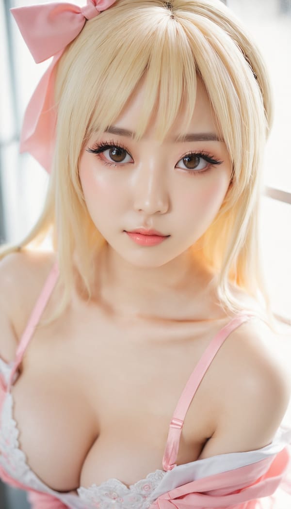 Tags: 21872187, SDXL
{"3": {"inputs": {"seed": 930317991841762, "steps": 32, "cfg": 6.18, "sampler_name": "dpmpp_2m", "scheduler": "karras", "denoise": 1.0, "model": ["27", 0], "positive": ["6", 0], "negative": ["7", 0], "latent_image": ["5", 0]}, "class_type": "KSampler"}, "4": {"inputs": {"ckpt_name": "juggernautxl.safetensors"}, "class_type": "CheckpointLoaderSimple"}, "5": {"inputs": {"width": 768, "height": 1344, "batch_size": 1}, "class_type": "EmptyLatentImage"}, "6": {"inputs": {"text": "23 year old girl, (korean:1.02), (slim:1.10), (beautiful eyes:1.01), (temptress:0.95), (seductive pose:0.98), (blush:1.05), (pale skin:1.04), (cute:1.01), (eyelashes:1.07), (idol:1.01), (double eyelids:1.00), (detailed face:1.05), (seductive facial expression:1.04), (in a seductive pose:1.05), (large perky breasts:0.97), (cleavage:1.04), (thigh gap:1.13), (in a cosplay:1.13) at comiket posing for camera, (textured skin:1.04), (detailed skin:1.00), (RAW:1.01), (portra:1.06), (film:1.09), (skin fuzz:1.01), (candid cinema:1.02), (soft lighting:1.00), (natural looking skin:1.08)", "clip": ["27", 1]}, "class_type": "CLIPTextEncode"}, "7": {"inputs": {"text": "(open mouth:1.14), (low resolution:1.13), (bad hands:1.05), (worst quality:1.13), (watermark:1.11), (distorted:1.14), (twisted:1.14)", "clip": ["27", 1]}, "class_type": "CLIPTextEncode"}, "8": {"inputs": {"samples": ["3", 0], "vae": ["4", 2]}, "class_type": "VAEDecode"}, "25": {"inputs": {"lora_name": "nudify_xl.safetensors", "strength_model": 0.18, "strength_clip": 0.29, "model": ["4", 0], "clip": ["4", 1]}, "class_type": "LoraLoader"}, "26": {"inputs": {"lora_name": "shirtlift_SDXL_v2.safetensors", "strength_model": 0.09, "strength_clip": 0.03, "model": ["25", 0], "clip": ["25", 1]}, "class_type": "LoraLoader"}, "27": {"inputs": {"lora_name": "PerfectEyesXL.safetensors", "strength_model": 0.07, "strength_clip": 0.02, "model": ["26", 0], "clip": ["26", 1]}, "class_type": "LoraLoader"}, "30": {"inputs": {"model_name": "4x_NMKD-Superscale-SP_178000_G.pth"}, "class_type": "UpscaleModelLoader"}, "31": {"inputs": {"upscale_model": ["30", 0], "image": ["8", 0]}, "class_type": "ImageUpscaleWithModel"}, "32": {"inputs": {"upscale_method": "lanczos", "scale_by": 0.5, "image": ["31", 0]}, "class_type": "ImageScaleBy"}, "33": {"inputs": {"pixels": ["32", 0], "vae": ["4", 2]}, "class_type": "VAEEncode"}, "34": {"inputs": {"seed": 930317991841762, "steps": 32, "cfg": 6.18, "sampler_name": "dpmpp_2m", "scheduler": "karras", "denoise": 0.3, "model": ["27", 0], "positive": ["6", 0], "negative": ["7", 0], "latent_image": ["33", 0]}, "class_type": "KSampler"}, "36": {"inputs": {"samples": ["34", 0], "vae": ["4", 2]}, "class_type": "VAEDecode"}, "39": {"inputs": {"filename_prefix": "comfyapi-1733904516854", "images": ["36", 0]}, "class_type": "SaveImage"}}