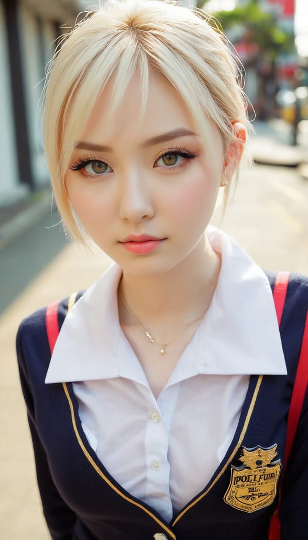 Tags: 21872187, SDXL
{"3": {"inputs": {"seed": 385456230593375, "steps": 64, "cfg": 7.09, "sampler_name": "dpmpp_2m", "scheduler": "karras", "denoise": 1.0, "model": ["27", 0], "positive": ["6", 0], "negative": ["7", 0], "latent_image": ["5", 0]}, "class_type": "KSampler"}, "4": {"inputs": {"ckpt_name": "juggernautxl.safetensors"}, "class_type": "CheckpointLoaderSimple"}, "5": {"inputs": {"width": 768, "height": 1344, "batch_size": 1}, "class_type": "EmptyLatentImage"}, "6": {"inputs": {"text": "27 year old girl, (seductive facial expression:0.98), (cute:1.03), (temptress:1.04), (idol:0.97), (seductive pose:1.02), (eyelashes:1.06), (pale skin:1.10), (beautiful eyes:0.96), (double eyelids:1.09), (slim:1.02), (detailed face:1.02), (sexy lips:1.03), (in a seductive pose:0.95), (large perky breasts:0.95), (cleavage:1.03), (thigh gap:1.12), (school uniform:1.07), choker, busy street, (portra:1.09), (skin fuzz:1.02), (detailed skin:1.01), (candid cinema:1.01), (textured skin:1.07), (film:1.05), (RAW:1.08), (natural looking skin:1.01), (soft lighting:1.03)", "clip": ["27", 1]}, "class_type": "CLIPTextEncode"}, "7": {"inputs": {"text": "(distorted:1.08), (worst quality:1.12), (low resolution:1.07), (watermark:1.12), (twisted:1.05), (bad hands:1.11), (open mouth:1.08)", "clip": ["27", 1]}, "class_type": "CLIPTextEncode"}, "8": {"inputs": {"samples": ["3", 0], "vae": ["4", 2]}, "class_type": "VAEDecode"}, "25": {"inputs": {"lora_name": "nudify_xl.safetensors", "strength_model": 0.08, "strength_clip": 0.08, "model": ["4", 0], "clip": ["4", 1]}, "class_type": "LoraLoader"}, "26": {"inputs": {"lora_name": "shirtlift_SDXL_v2.safetensors", "strength_model": 0.11, "strength_clip": 0.17, "model": ["25", 0], "clip": ["25", 1]}, "class_type": "LoraLoader"}, "27": {"inputs": {"lora_name": "PerfectEyesXL.safetensors", "strength_model": 0.15, "strength_clip": 0.16, "model": ["26", 0], "clip": ["26", 1]}, "class_type": "LoraLoader"}, "30": {"inputs": {"model_name": "4x_NMKD-Superscale-SP_178000_G.pth"}, "class_type": "UpscaleModelLoader"}, "31": {"inputs": {"upscale_model": ["30", 0], "image": ["8", 0]}, "class_type": "ImageUpscaleWithModel"}, "32": {"inputs": {"upscale_method": "lanczos", "scale_by": 0.5, "image": ["31", 0]}, "class_type": "ImageScaleBy"}, "33": {"inputs": {"pixels": ["32", 0], "vae": ["4", 2]}, "class_type": "VAEEncode"}, "34": {"inputs": {"seed": 385456230593375, "steps": 64, "cfg": 7.09, "sampler_name": "dpmpp_2m", "scheduler": "karras", "denoise": 0.3, "model": ["27", 0], "positive": ["6", 0], "negative": ["7", 0], "latent_image": ["33", 0]}, "class_type": "KSampler"}, "36": {"inputs": {"samples": ["34", 0], "vae": ["4", 2]}, "class_type": "VAEDecode"}, "39": {"inputs": {"filename_prefix": "comfyapi-1714363864885", "images": ["36", 0]}, "class_type": "SaveImage"}}