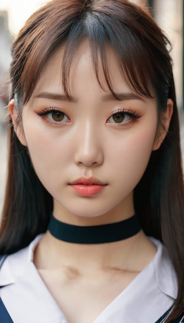 Tags: 21872187, SDXL
{"3": {"inputs": {"seed": 451695116041757, "steps": 32, "cfg": 7.91, "sampler_name": "dpmpp_2m", "scheduler": "karras", "denoise": 1.0, "model": ["27", 0], "positive": ["6", 0], "negative": ["7", 0], "latent_image": ["5", 0]}, "class_type": "KSampler"}, "4": {"inputs": {"ckpt_name": "juggernautxl.safetensors"}, "class_type": "CheckpointLoaderSimple"}, "5": {"inputs": {"width": 768, "height": 1344, "batch_size": 1}, "class_type": "EmptyLatentImage"}, "6": {"inputs": {"text": "27 year old girl, (korean:1.02), (ukrainian:0.96), (temptress:1.01), (seductive facial expression:1.14), (seductive pose:0.97), (eyelashes:1.01), (slim:1.13), (beautiful eyes:1.07), (cute:0.97), (detailed face:0.96), (pale skin:0.99), (idol:1.00), (blush:0.96), (double eyelids:1.04), (sexy lips:0.98), (in a seductive pose:1.03), (large perky breasts:1.10), (cleavage:0.96), (thigh gap:0.98), (school uniform:0.96), choker, busy street, (textured skin:1.07), (RAW:1.00), (detailed skin:1.03), (portra:1.08), (skin fuzz:1.03), (film:1.00), (soft lighting:1.02), (candid cinema:1.01), (natural looking skin:1.03)", "clip": ["27", 1]}, "class_type": "CLIPTextEncode"}, "7": {"inputs": {"text": "(watermark:1.09), (open mouth:1.12), (low resolution:1.07), (distorted:1.08), (bad hands:1.08), (twisted:1.12)", "clip": ["27", 1]}, "class_type": "CLIPTextEncode"}, "8": {"inputs": {"samples": ["3", 0], "vae": ["4", 2]}, "class_type": "VAEDecode"}, "25": {"inputs": {"lora_name": "nudify_xl.safetensors", "strength_model": 0.16, "strength_clip": 0.27, "model": ["4", 0], "clip": ["4", 1]}, "class_type": "LoraLoader"}, "26": {"inputs": {"lora_name": "shirtlift_SDXL_v2.safetensors", "strength_model": 0.09, "strength_clip": 0.14, "model": ["25", 0], "clip": ["25", 1]}, "class_type": "LoraLoader"}, "27": {"inputs": {"lora_name": "PerfectEyesXL.safetensors", "strength_model": 0.09, "strength_clip": 0.0, "model": ["26", 0], "clip": ["26", 1]}, "class_type": "LoraLoader"}, "30": {"inputs": {"model_name": "4x_NMKD-Superscale-SP_178000_G.pth"}, "class_type": "UpscaleModelLoader"}, "31": {"inputs": {"upscale_model": ["30", 0], "image": ["8", 0]}, "class_type": "ImageUpscaleWithModel"}, "32": {"inputs": {"upscale_method": "lanczos", "scale_by": 0.5, "image": ["31", 0]}, "class_type": "ImageScaleBy"}, "33": {"inputs": {"pixels": ["32", 0], "vae": ["4", 2]}, "class_type": "VAEEncode"}, "34": {"inputs": {"seed": 451695116041757, "steps": 32, "cfg": 7.91, "sampler_name": "dpmpp_2m", "scheduler": "karras", "denoise": 0.3, "model": ["27", 0], "positive": ["6", 0], "negative": ["7", 0], "latent_image": ["33", 0]}, "class_type": "KSampler"}, "36": {"inputs": {"samples": ["34", 0], "vae": ["4", 2]}, "class_type": "VAEDecode"}, "39": {"inputs": {"filename_prefix": "comfyapi-1718744934129", "images": ["36", 0]}, "class_type": "SaveImage"}}