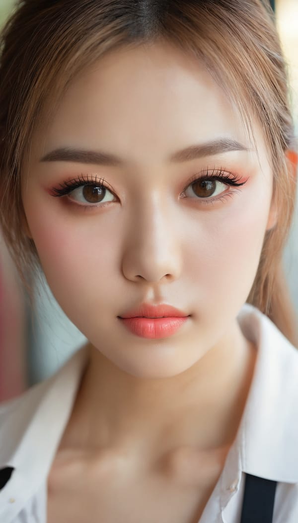 Tags: 21872187, SDXL
{"3": {"inputs": {"seed": 370554245003198, "steps": 32, "cfg": 5.23, "sampler_name": "dpmpp_2m", "scheduler": "karras", "denoise": 1.0, "model": ["27", 0], "positive": ["6", 0], "negative": ["7", 0], "latent_image": ["5", 0]}, "class_type": "KSampler"}, "4": {"inputs": {"ckpt_name": "juggernautxl.safetensors"}, "class_type": "CheckpointLoaderSimple"}, "5": {"inputs": {"width": 768, "height": 1344, "batch_size": 1}, "class_type": "EmptyLatentImage"}, "6": {"inputs": {"text": "25 year old girl, (sexy lips:1.10), (slim:0.96), (idol:1.04), (detailed face:1.13), (beautiful eyes:0.96), (double eyelids:1.11), (eyelashes:0.97), (seductive pose:1.10), (cute:0.99), (seductive facial expression:1.10), (temptress:1.14), (pale skin:0.97), (blush:1.09), (in a seductive pose:0.99), (large perky breasts:1.03), (cleavage:1.00), (thigh gap:1.14), (school uniform:1.05), choker, busy street, (textured skin:1.01), (RAW:1.05), (portra:1.03), (natural looking skin:1.05), (soft lighting:1.05), (skin fuzz:1.00), (candid cinema:1.00), (film:1.00), (detailed skin:1.01)", "clip": ["27", 1]}, "class_type": "CLIPTextEncode"}, "7": {"inputs": {"text": "(watermark:1.13), (twisted:1.05), (distorted:1.14), (low resolution:1.07), (open mouth:1.10), (bad hands:1.12), (worst quality:1.12)", "clip": ["27", 1]}, "class_type": "CLIPTextEncode"}, "8": {"inputs": {"samples": ["3", 0], "vae": ["4", 2]}, "class_type": "VAEDecode"}, "25": {"inputs": {"lora_name": "nudify_xl.safetensors", "strength_model": 0.2, "strength_clip": 0.04, "model": ["4", 0], "clip": ["4", 1]}, "class_type": "LoraLoader"}, "26": {"inputs": {"lora_name": "shirtlift_SDXL_v2.safetensors", "strength_model": 0.01, "strength_clip": 0.07, "model": ["25", 0], "clip": ["25", 1]}, "class_type": "LoraLoader"}, "27": {"inputs": {"lora_name": "PerfectEyesXL.safetensors", "strength_model": 0.04, "strength_clip": 0.17, "model": ["26", 0], "clip": ["26", 1]}, "class_type": "LoraLoader"}, "30": {"inputs": {"model_name": "4x_NMKD-Superscale-SP_178000_G.pth"}, "class_type": "UpscaleModelLoader"}, "31": {"inputs": {"upscale_model": ["30", 0], "image": ["8", 0]}, "class_type": "ImageUpscaleWithModel"}, "32": {"inputs": {"upscale_method": "lanczos", "scale_by": 0.5, "image": ["31", 0]}, "class_type": "ImageScaleBy"}, "33": {"inputs": {"pixels": ["32", 0], "vae": ["4", 2]}, "class_type": "VAEEncode"}, "34": {"inputs": {"seed": 370554245003198, "steps": 32, "cfg": 5.23, "sampler_name": "dpmpp_2m", "scheduler": "karras", "denoise": 0.3, "model": ["27", 0], "positive": ["6", 0], "negative": ["7", 0], "latent_image": ["33", 0]}, "class_type": "KSampler"}, "36": {"inputs": {"samples": ["34", 0], "vae": ["4", 2]}, "class_type": "VAEDecode"}, "39": {"inputs": {"filename_prefix": "comfyapi-1713524936964", "images": ["36", 0]}, "class_type": "SaveImage"}}