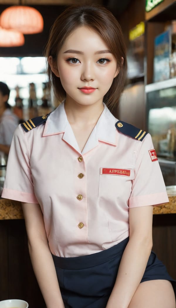 Tags: 21872187, SDXL
{"3": {"inputs": {"seed": 464686900535280, "steps": 64, "cfg": 5.69, "sampler_name": "dpmpp_2m", "scheduler": "karras", "denoise": 1.0, "model": ["27", 0], "positive": ["6", 0], "negative": ["7", 0], "latent_image": ["5", 0]}, "class_type": "KSampler"}, "4": {"inputs": {"ckpt_name": "juggernautXL_v8Rundiffusion.safetensors"}, "class_type": "CheckpointLoaderSimple"}, "5": {"inputs": {"width": 768, "height": 1344, "batch_size": 1}, "class_type": "EmptyLatentImage"}, "6": {"inputs": {"text": "22 year old girl, (japanese:1.03), (ukrainian:0.98), (double eyelids:1.09), (pale skin:0.95), (blush:1.10), (seductive pose:1.01), (beautiful eyes:1.03), (seductive facial expression:1.14), (temptress:0.95), (eyelashes:0.98), (idol:1.02), (slim:1.06), (sexy lips:0.96), (cute:1.04), (perky ass:0.95), (exposed ass:0.99), (looking back:1.14), (sexy ass:0.97), (thigh gap:1.12), (a waitress in uniform:1.03) working at a restaurant, (film:1.04), (textured skin:1.09), (skin fuzz:1.00), (portra:1.03), (candid cinema:1.03), (natural looking skin:1.00), (detailed skin:1.01), (soft lighting:1.04), (RAW:1.03)", "clip": ["27", 1]}, "class_type": "CLIPTextEncode"}, "7": {"inputs": {"text": "(twisted:1.09), (bad hands:1.10), (distorted:1.06), (open mouth:1.06), (worst quality:1.13), (watermark:1.12), (low resolution:1.06)", "clip": ["27", 1]}, "class_type": "CLIPTextEncode"}, "8": {"inputs": {"samples": ["3", 0], "vae": ["4", 2]}, "class_type": "VAEDecode"}, "25": {"inputs": {"lora_name": "nudify_xl.safetensors", "strength_model": 0.01, "strength_clip": 0.38, "model": ["4", 0], "clip": ["4", 1]}, "class_type": "LoraLoader"}, "26": {"inputs": {"lora_name": "shirtlift_SDXL_v2.safetensors", "strength_model": 0.07, "strength_clip": 0.07, "model": ["25", 0], "clip": ["25", 1]}, "class_type": "LoraLoader"}, "27": {"inputs": {"lora_name": "PerfectEyesXL.safetensors", "strength_model": 0.08, "strength_clip": 0.16, "model": ["26", 0], "clip": ["26", 1]}, "class_type": "LoraLoader"}, "30": {"inputs": {"model_name": "4x_NMKD-Superscale-SP_178000_G.pth"}, "class_type": "UpscaleModelLoader"}, "31": {"inputs": {"upscale_model": ["30", 0], "image": ["8", 0]}, "class_type": "ImageUpscaleWithModel"}, "32": {"inputs": {"upscale_method": "lanczos", "scale_by": 0.5, "image": ["31", 0]}, "class_type": "ImageScaleBy"}, "33": {"inputs": {"pixels": ["32", 0], "vae": ["4", 2]}, "class_type": "VAEEncode"}, "34": {"inputs": {"seed": 464686900535280, "steps": 64, "cfg": 5.69, "sampler_name": "dpmpp_2m", "scheduler": "karras", "denoise": 0.3, "model": ["27", 0], "positive": ["6", 0], "negative": ["7", 0], "latent_image": ["33", 0]}, "class_type": "KSampler"}, "36": {"inputs": {"samples": ["34", 0], "vae": ["4", 2]}, "class_type": "VAEDecode"}, "39": {"inputs": {"filename_prefix": "comfyapi-1707531382371", "images": ["36", 0]}, "class_type": "SaveImage"}}