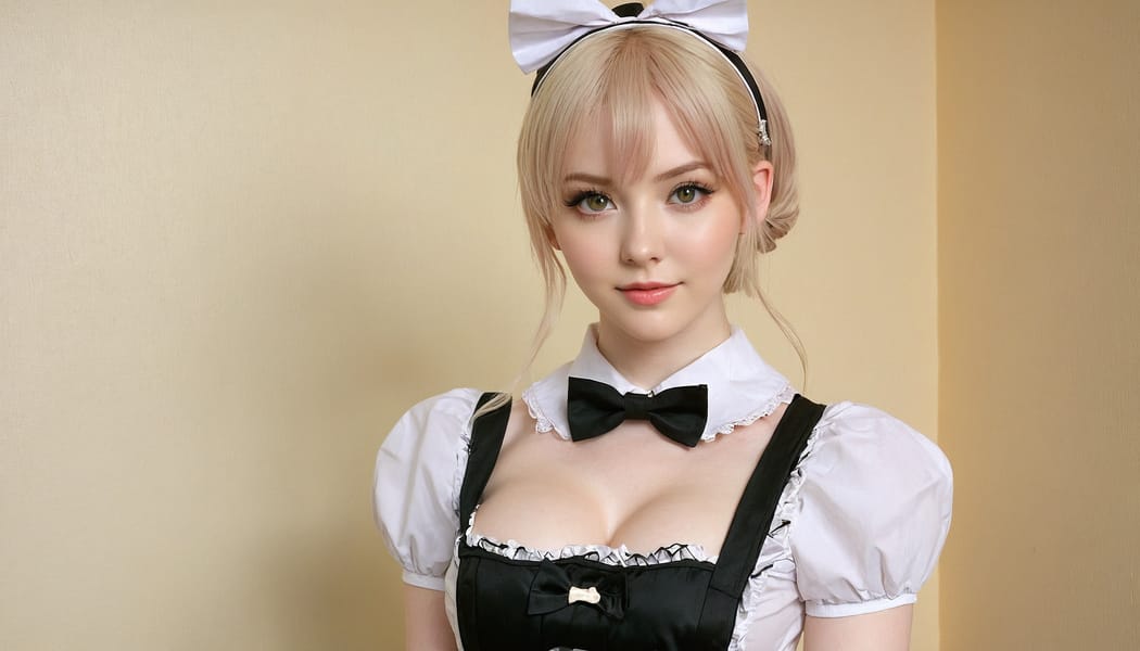 Tags: 21872187, SDXL
{"3": {"inputs": {"seed": 759767983681266, "steps": 64, "cfg": 7.23, "sampler_name": "dpmpp_2m", "scheduler": "karras", "denoise": 1.0, "model": ["27", 0], "positive": ["6", 0], "negative": ["7", 0], "latent_image": ["5", 0]}, "class_type": "KSampler"}, "4": {"inputs": {"ckpt_name": "juggernautxl.safetensors"}, "class_type": "CheckpointLoaderSimple"}, "5": {"inputs": {"width": 1344, "height": 768, "batch_size": 1}, "class_type": "EmptyLatentImage"}, "6": {"inputs": {"text": "22 year old girl, (irish:1.12), (idol:1.10), (seductive facial expression:1.03), (sexy lips:0.99), (beautiful eyes:1.07), (slim:1.05), (cute:1.12), (seductive pose:1.10), (double eyelids:1.00), (pale skin:1.02), (eyelashes:0.97), (temptress:1.07), (blush:0.96), (detailed face:1.03), (in a seductive pose:1.11), (large perky breasts:0.96), (cleavage:1.12), (thigh gap:0.97), in a (skimpy maid costume:1.14) working at a maid cafe, choker, bowtie, headband, pleated skirt, (film:1.09), (candid cinema:1.04), (textured skin:1.07), (portra:1.09), (RAW:1.08), (natural looking skin:1.02), (detailed skin:1.06), (skin fuzz:1.09), (soft lighting:1.05)", "clip": ["27", 1]}, "class_type": "CLIPTextEncode"}, "7": {"inputs": {"text": "(bad hands:1.10), (low resolution:1.08), (open mouth:1.06), (worst quality:1.11), (watermark:1.05), (distorted:1.13), (twisted:1.05)", "clip": ["27", 1]}, "class_type": "CLIPTextEncode"}, "8": {"inputs": {"samples": ["3", 0], "vae": ["4", 2]}, "class_type": "VAEDecode"}, "25": {"inputs": {"lora_name": "nudify_xl.safetensors", "strength_model": 0.38, "strength_clip": 0.0, "model": ["4", 0], "clip": ["4", 1]}, "class_type": "LoraLoader"}, "26": {"inputs": {"lora_name": "shirtlift_SDXL_v2.safetensors", "strength_model": 0.03, "strength_clip": 0.19, "model": ["25", 0], "clip": ["25", 1]}, "class_type": "LoraLoader"}, "27": {"inputs": {"lora_name": "PerfectEyesXL.safetensors", "strength_model": 0.06, "strength_clip": 0.02, "model": ["26", 0], "clip": ["26", 1]}, "class_type": "LoraLoader"}, "30": {"inputs": {"model_name": "4x_NMKD-Superscale-SP_178000_G.pth"}, "class_type": "UpscaleModelLoader"}, "31": {"inputs": {"upscale_model": ["30", 0], "image": ["8", 0]}, "class_type": "ImageUpscaleWithModel"}, "32": {"inputs": {"upscale_method": "lanczos", "scale_by": 0.5, "image": ["31", 0]}, "class_type": "ImageScaleBy"}, "33": {"inputs": {"pixels": ["32", 0], "vae": ["4", 2]}, "class_type": "VAEEncode"}, "34": {"inputs": {"seed": 759767983681266, "steps": 64, "cfg": 7.23, "sampler_name": "dpmpp_2m", "scheduler": "karras", "denoise": 0.3, "model": ["27", 0], "positive": ["6", 0], "negative": ["7", 0], "latent_image": ["33", 0]}, "class_type": "KSampler"}, "36": {"inputs": {"samples": ["34", 0], "vae": ["4", 2]}, "class_type": "VAEDecode"}, "39": {"inputs": {"filename_prefix": "comfyapi-1716279637414", "images": ["36", 0]}, "class_type": "SaveImage"}}